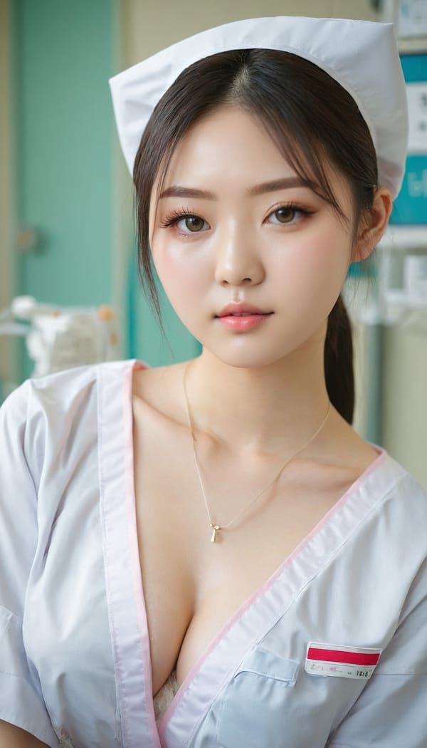 Tags: 21872187, SDXL
{"3": {"inputs": {"seed": 150602652781054, "steps": 32, "cfg": 6.58, "sampler_name": "dpmpp_2m", "scheduler": "karras", "denoise": 1.0, "model": ["27", 0], "positive": ["6", 0], "negative": ["7", 0], "latent_image": ["5", 0]}, "class_type": "KSampler"}, "4": {"inputs": {"ckpt_name": "juggernautxl.safetensors"}, "class_type": "CheckpointLoaderSimple"}, "5": {"inputs": {"width": 768, "height": 1344, "batch_size": 1}, "class_type": "EmptyLatentImage"}, "6": {"inputs": {"text": "18 year old girl, (japanese:1.10), (ukrainian:1.06), (detailed face:1.03), (sexy lips:1.07), (seductive pose:0.95), (eyelashes:1.08), (temptress:1.00), (pale skin:0.95), (double eyelids:1.03), (cute:1.07), (blush:1.02), (slim:1.11), (idol:1.06), (seductive facial expression:1.06), (in a seductive pose:1.05), (large perky breasts:0.99), (cleavage:1.08), (thigh gap:1.09), (nurse in uniform:1.02) working in a hospital ward, (RAW:1.05), (film:1.01), (natural looking skin:1.02), (portra:1.02), (skin fuzz:1.03), (textured skin:1.07), (soft lighting:1.04), (candid cinema:1.07)", "clip": ["27", 1]}, "class_type": "CLIPTextEncode"}, "7": {"inputs": {"text": "(distorted:1.14), (twisted:1.10), (bad hands:1.13), (worst quality:1.09), (watermark:1.06), (low resolution:1.14), (open mouth:1.12)", "clip": ["27", 1]}, "class_type": "CLIPTextEncode"}, "8": {"inputs": {"samples": ["3", 0], "vae": ["4", 2]}, "class_type": "VAEDecode"}, "25": {"inputs": {"lora_name": "nudify_xl.safetensors", "strength_model": 0.01, "strength_clip": 0.02, "model": ["4", 0], "clip": ["4", 1]}, "class_type": "LoraLoader"}, "26": {"inputs": {"lora_name": "shirtlift_SDXL_v2.safetensors", "strength_model": 0.0, "strength_clip": 0.09, "model": ["25", 0], "clip": ["25", 1]}, "class_type": "LoraLoader"}, "27": {"inputs": {"lora_name": "PerfectEyesXL.safetensors", "strength_model": 0.06, "strength_clip": 0.03, "model": ["26", 0], "clip": ["26", 1]}, "class_type": "LoraLoader"}, "30": {"inputs": {"model_name": "4x_NMKD-Superscale-SP_178000_G.pth"}, "class_type": "UpscaleModelLoader"}, "31": {"inputs": {"upscale_model": ["30", 0], "image": ["8", 0]}, "class_type": "ImageUpscaleWithModel"}, "32": {"inputs": {"upscale_method": "lanczos", "scale_by": 0.5, "image": ["31", 0]}, "class_type": "ImageScaleBy"}, "33": {"inputs": {"pixels": ["32", 0], "vae": ["4", 2]}, "class_type": "VAEEncode"}, "34": {"inputs": {"seed": 150602652781054, "steps": 32, "cfg": 6.58, "sampler_name": "dpmpp_2m", "scheduler": "karras", "denoise": 0.3, "model": ["27", 0], "positive": ["6", 0], "negative": ["7", 0], "latent_image": ["33", 0]}, "class_type": "KSampler"}, "36": {"inputs": {"samples": ["34", 0], "vae": ["4", 2]}, "class_type": "VAEDecode"}, "39": {"inputs": {"filename_prefix": "comfyapi-1735661889041", "images": ["36", 0]}, "class_type": "SaveImage"}}