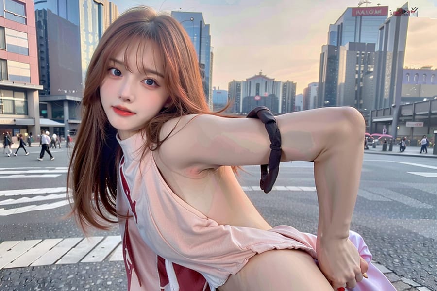 Tags: 21872187
<lora:mix4:0.66>, <lora:JapaneseDollLikeness_v15:0.44>, <lora:taiwanDollLikeness_v20:0.44>, <lora:YaeMiko_Test:0.64>, (ukrainian:1.03), (school uniform:0.91), (large breasts:1.07), choker, busy street in urban city, <lora:Mooning:0.60>, <lora:Addams:0.34>, ass, from behind, clothes pull, looking back, pants pull, anus, pussy, undressing, extremely detailed eyes, extremely detailed face, cute, (photorealistic:1.12), sexy lips, seductive smile, double eyelids, eyelashes, perky breasts, textured skin, 4K, sharp, (long slim legs:0.96), blush, delicate and beautiful girl, 1girl, solo, (dramatic:1.04)
Negative prompt: sketches, (normal quality:2.15), (worst quality:2.17)
Steps: 32, Sampler: DPM++ 2M Karras, CFG scale: 5.64, Seed: 1164170723, Size: 768x512, Model hash: fc2511737a, Model: chilloutmix_NiPrunedFp32Fix, Seed resize from: -1x-1, Denoising strength: 0.4, Version: v1.2.1, Hires upscale: 2.0, Hires steps: 32, Hires upscaler: ESRGAN_4x