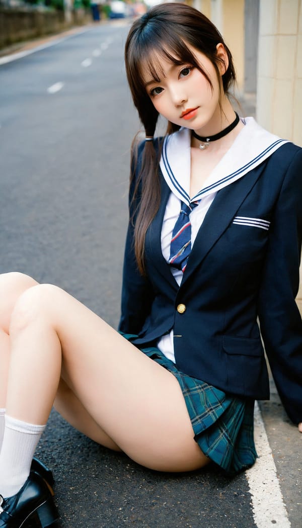 Tags: 21872187, SDXL
{"3": {"inputs": {"seed": 211531398157110, "steps": 64, "cfg": 6.44, "sampler_name": "dpmpp_2m", "scheduler": "karras", "denoise": 1.0, "model": ["27", 0], "positive": ["6", 0], "negative": ["7", 0], "latent_image": ["5", 0]}, "class_type": "KSampler"}, "4": {"inputs": {"ckpt_name": "helloworldxl.safetensors"}, "class_type": "CheckpointLoaderSimple"}, "5": {"inputs": {"width": 768, "height": 1344, "batch_size": 1}, "class_type": "EmptyLatentImage"}, "6": {"inputs": {"text": "24 year old girl, (japanese:1.12), (irish:0.95), (seductive pose:1.14), (sexy lips:1.08), (detailed face:0.97), (temptress:0.96), (slim:1.03), (blush:1.03), (eyelashes:1.11), (seductive facial expression:1.02), (double eyelids:1.13), (pale skin:1.13), (beautiful eyes:1.10), (in a seductive pose:1.00), (large perky breasts:1.06), (cleavage:1.05), (thigh gap:1.11), (school uniform:1.09), choker, busy street, (natural looking skin:1.07), (soft lighting:1.08), (detailed skin:1.01), (candid cinema:1.04), (skin fuzz:1.00), (film:1.01), (portra:1.03), (textured skin:1.01), (RAW:1.02)", "clip": ["27", 1]}, "class_type": "CLIPTextEncode"}, "7": {"inputs": {"text": "(bad hands:1.09), (open mouth:1.06), (watermark:1.09), (worst quality:1.06), (twisted:1.07), (low resolution:1.05), (distorted:1.05)", "clip": ["27", 1]}, "class_type": "CLIPTextEncode"}, "8": {"inputs": {"samples": ["3", 0], "vae": ["4", 2]}, "class_type": "VAEDecode"}, "25": {"inputs": {"lora_name": "nudify_xl.safetensors", "strength_model": 0.0, "strength_clip": 0.09, "model": ["4", 0], "clip": ["4", 1]}, "class_type": "LoraLoader"}, "26": {"inputs": {"lora_name": "shirtlift_SDXL_v2.safetensors", "strength_model": 0.02, "strength_clip": 0.17, "model": ["25", 0], "clip": ["25", 1]}, "class_type": "LoraLoader"}, "27": {"inputs": {"lora_name": "PerfectEyesXL.safetensors", "strength_model": 0.09, "strength_clip": 0.17, "model": ["26", 0], "clip": ["26", 1]}, "class_type": "LoraLoader"}, "30": {"inputs": {"model_name": "4x_NMKD-Superscale-SP_178000_G.pth"}, "class_type": "UpscaleModelLoader"}, "31": {"inputs": {"upscale_model": ["30", 0], "image": ["8", 0]}, "class_type": "ImageUpscaleWithModel"}, "32": {"inputs": {"upscale_method": "lanczos", "scale_by": 0.5, "image": ["31", 0]}, "class_type": "ImageScaleBy"}, "33": {"inputs": {"pixels": ["32", 0], "vae": ["4", 2]}, "class_type": "VAEEncode"}, "34": {"inputs": {"seed": 211531398157110, "steps": 64, "cfg": 6.44, "sampler_name": "dpmpp_2m", "scheduler": "karras", "denoise": 0.3, "model": ["27", 0], "positive": ["6", 0], "negative": ["7", 0], "latent_image": ["33", 0]}, "class_type": "KSampler"}, "36": {"inputs": {"samples": ["34", 0], "vae": ["4", 2]}, "class_type": "VAEDecode"}, "39": {"inputs": {"filename_prefix": "comfyapi-1731880618053", "images": ["36", 0]}, "class_type": "SaveImage"}}