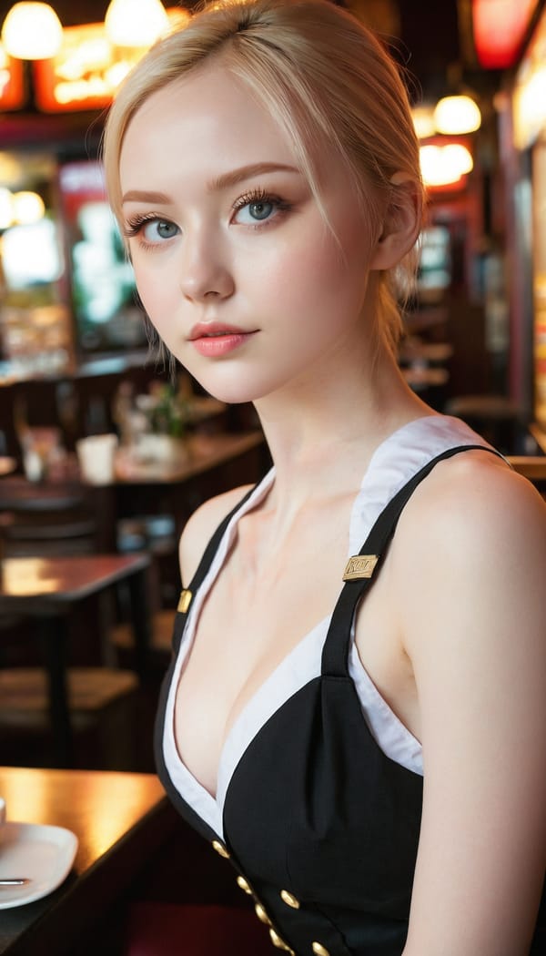 Tags: 21872187, SDXL
{"3": {"inputs": {"seed": 389745922548373, "steps": 32, "cfg": 7.36, "sampler_name": "dpmpp_2m", "scheduler": "karras", "denoise": 1.0, "model": ["27", 0], "positive": ["6", 0], "negative": ["7", 0], "latent_image": ["5", 0]}, "class_type": "KSampler"}, "4": {"inputs": {"ckpt_name": "juggernautxl.safetensors"}, "class_type": "CheckpointLoaderSimple"}, "5": {"inputs": {"width": 768, "height": 1344, "batch_size": 1}, "class_type": "EmptyLatentImage"}, "6": {"inputs": {"text": "27 year old girl, (slim:0.95), (eyelashes:0.99), (temptress:0.97), (detailed face:1.14), (sexy lips:1.08), (seductive pose:0.97), (double eyelids:1.13), (seductive facial expression:1.07), (beautiful eyes:1.09), (cute:0.99), (pale skin:1.14), (blush:1.00), (in a seductive pose:1.14), (large perky breasts:0.96), (cleavage:1.06), (thigh gap:1.05), (a waitress in uniform:1.13) working at a restaurant, (portra:1.08), (soft lighting:1.02), (detailed skin:1.04), (textured skin:1.08), (skin fuzz:1.03), (RAW:1.00), (film:1.04), (candid cinema:1.04)", "clip": ["27", 1]}, "class_type": "CLIPTextEncode"}, "7": {"inputs": {"text": "(watermark:1.08), (bad hands:1.12), (worst quality:1.09), (distorted:1.09), (twisted:1.07), (open mouth:1.11), (low resolution:1.08)", "clip": ["27", 1]}, "class_type": "CLIPTextEncode"}, "8": {"inputs": {"samples": ["3", 0], "vae": ["4", 2]}, "class_type": "VAEDecode"}, "25": {"inputs": {"lora_name": "nudify_xl.safetensors", "strength_model": 0.13, "strength_clip": 0.28, "model": ["4", 0], "clip": ["4", 1]}, "class_type": "LoraLoader"}, "26": {"inputs": {"lora_name": "shirtlift_SDXL_v2.safetensors", "strength_model": 0.12, "strength_clip": 0.0, "model": ["25", 0], "clip": ["25", 1]}, "class_type": "LoraLoader"}, "27": {"inputs": {"lora_name": "PerfectEyesXL.safetensors", "strength_model": 0.07, "strength_clip": 0.01, "model": ["26", 0], "clip": ["26", 1]}, "class_type": "LoraLoader"}, "30": {"inputs": {"model_name": "4x_NMKD-Superscale-SP_178000_G.pth"}, "class_type": "UpscaleModelLoader"}, "31": {"inputs": {"upscale_model": ["30", 0], "image": ["8", 0]}, "class_type": "ImageUpscaleWithModel"}, "32": {"inputs": {"upscale_method": "lanczos", "scale_by": 0.5, "image": ["31", 0]}, "class_type": "ImageScaleBy"}, "33": {"inputs": {"pixels": ["32", 0], "vae": ["4", 2]}, "class_type": "VAEEncode"}, "34": {"inputs": {"seed": 389745922548373, "steps": 32, "cfg": 7.36, "sampler_name": "dpmpp_2m", "scheduler": "karras", "denoise": 0.3, "model": ["27", 0], "positive": ["6", 0], "negative": ["7", 0], "latent_image": ["33", 0]}, "class_type": "KSampler"}, "36": {"inputs": {"samples": ["34", 0], "vae": ["4", 2]}, "class_type": "VAEDecode"}, "39": {"inputs": {"filename_prefix": "comfyapi-1727896156332", "images": ["36", 0]}, "class_type": "SaveImage"}}