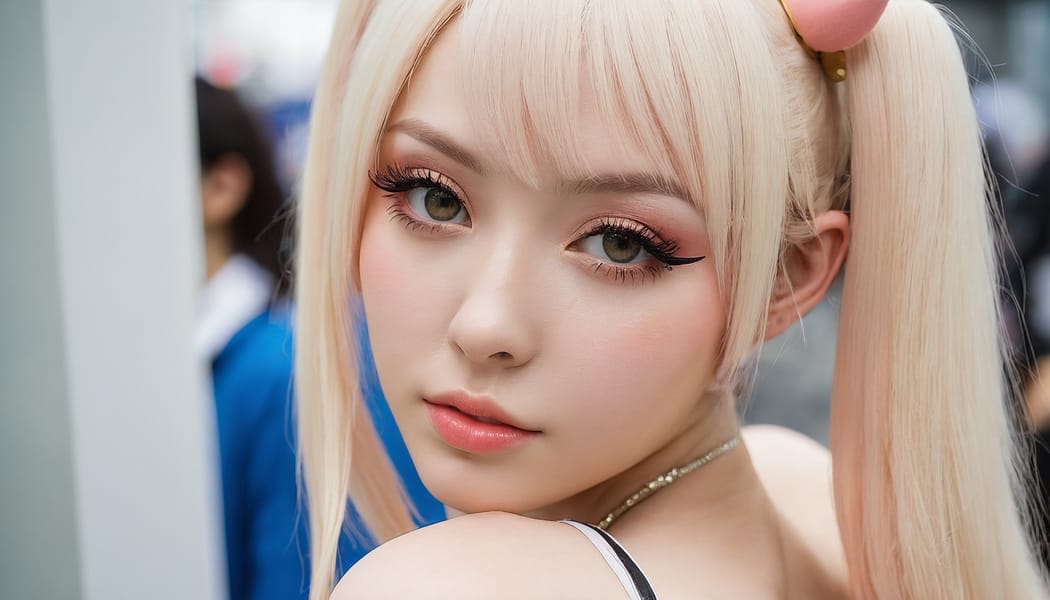 Tags: 21872187, SDXL
{"3": {"inputs": {"seed": 383754989429392, "steps": 64, "cfg": 6.61, "sampler_name": "dpmpp_2m", "scheduler": "karras", "denoise": 1.0, "model": ["27", 0], "positive": ["6", 0], "negative": ["7", 0], "latent_image": ["5", 0]}, "class_type": "KSampler"}, "4": {"inputs": {"ckpt_name": "juggernautxl.safetensors"}, "class_type": "CheckpointLoaderSimple"}, "5": {"inputs": {"width": 1344, "height": 768, "batch_size": 1}, "class_type": "EmptyLatentImage"}, "6": {"inputs": {"text": "24 year old girl, (ukrainian:0.95), (detailed face:1.12), (blush:1.14), (sexy lips:1.14), (temptress:1.06), (seductive facial expression:1.03), (idol:0.95), (cute:1.04), (slim:1.05), (double eyelids:0.95), (eyelashes:1.00), (seductive pose:0.95), (beautiful eyes:1.00), (pale skin:1.14), (perky ass:1.08), (exposed ass:1.06), (looking back:1.00), (sexy ass:0.99), (thigh gap:1.10), (in a cosplay:0.99) at comiket posing for camera, (detailed skin:1.01), (RAW:1.01), (film:1.06), (portra:1.02), (textured skin:1.01), (candid cinema:1.07), (natural looking skin:1.06), (skin fuzz:1.09), (soft lighting:1.09)", "clip": ["27", 1]}, "class_type": "CLIPTextEncode"}, "7": {"inputs": {"text": "(watermark:1.12), (twisted:1.07), (low resolution:1.07), (worst quality:1.10), (distorted:1.14), (open mouth:1.05), (bad hands:1.07)", "clip": ["27", 1]}, "class_type": "CLIPTextEncode"}, "8": {"inputs": {"samples": ["3", 0], "vae": ["4", 2]}, "class_type": "VAEDecode"}, "25": {"inputs": {"lora_name": "nudify_xl.safetensors", "strength_model": 0.07, "strength_clip": 0.31, "model": ["4", 0], "clip": ["4", 1]}, "class_type": "LoraLoader"}, "26": {"inputs": {"lora_name": "shirtlift_SDXL_v2.safetensors", "strength_model": 0.0, "strength_clip": 0.14, "model": ["25", 0], "clip": ["25", 1]}, "class_type": "LoraLoader"}, "27": {"inputs": {"lora_name": "PerfectEyesXL.safetensors", "strength_model": 0.15, "strength_clip": 0.08, "model": ["26", 0], "clip": ["26", 1]}, "class_type": "LoraLoader"}, "30": {"inputs": {"model_name": "4x_NMKD-Superscale-SP_178000_G.pth"}, "class_type": "UpscaleModelLoader"}, "31": {"inputs": {"upscale_model": ["30", 0], "image": ["8", 0]}, "class_type": "ImageUpscaleWithModel"}, "32": {"inputs": {"upscale_method": "lanczos", "scale_by": 0.5, "image": ["31", 0]}, "class_type": "ImageScaleBy"}, "33": {"inputs": {"pixels": ["32", 0], "vae": ["4", 2]}, "class_type": "VAEEncode"}, "34": {"inputs": {"seed": 383754989429392, "steps": 64, "cfg": 6.61, "sampler_name": "dpmpp_2m", "scheduler": "karras", "denoise": 0.3, "model": ["27", 0], "positive": ["6", 0], "negative": ["7", 0], "latent_image": ["33", 0]}, "class_type": "KSampler"}, "36": {"inputs": {"samples": ["34", 0], "vae": ["4", 2]}, "class_type": "VAEDecode"}, "39": {"inputs": {"filename_prefix": "comfyapi-1716519695406", "images": ["36", 0]}, "class_type": "SaveImage"}}