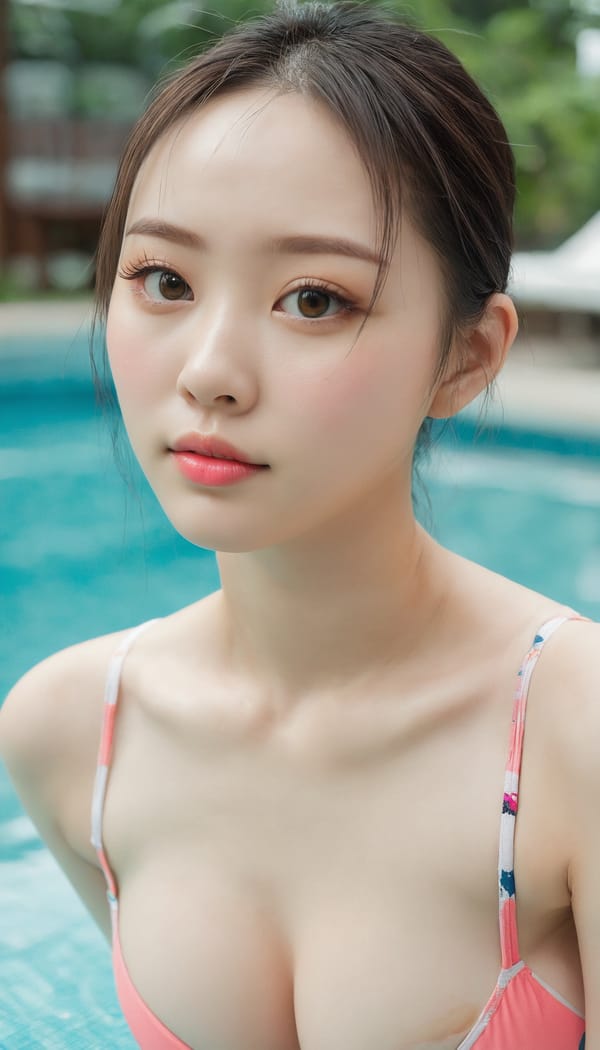 Tags: 21872187, SDXL
{"3": {"inputs": {"seed": 330736206014658, "steps": 32, "cfg": 5.31, "sampler_name": "dpmpp_2m", "scheduler": "karras", "denoise": 1.0, "model": ["27", 0], "positive": ["6", 0], "negative": ["7", 0], "latent_image": ["5", 0]}, "class_type": "KSampler"}, "4": {"inputs": {"ckpt_name": "juggernautxl.safetensors"}, "class_type": "CheckpointLoaderSimple"}, "5": {"inputs": {"width": 768, "height": 1344, "batch_size": 1}, "class_type": "EmptyLatentImage"}, "6": {"inputs": {"text": "24 year old girl, (ukrainian:1.10), (taiwanese:1.03), (korean:0.95), (cute:1.12), (beautiful eyes:1.08), (detailed face:0.97), (double eyelids:1.12), (idol:0.97), (eyelashes:1.02), (pale skin:1.00), (slim:0.99), (sexy lips:1.04), (blush:1.00), (temptress:1.07), (seductive facial expression:1.05), (on all fours:1.10), (spreading ass cheeks:1.06), (from behind:0.99), (backboob:1.07), (in a swimsuit:1.10) at a pool, (natural looking skin:1.07), (skin fuzz:1.01), (portra:1.04), (soft lighting:1.07), (RAW:1.03), (film:1.00), (candid cinema:1.08), (detailed skin:1.02), (textured skin:1.04)", "clip": ["27", 1]}, "class_type": "CLIPTextEncode"}, "7": {"inputs": {"text": "(open mouth:1.12), (bad hands:1.05), (watermark:1.09), (low resolution:1.10), (twisted:1.12), (distorted:1.13), (worst quality:1.06)", "clip": ["27", 1]}, "class_type": "CLIPTextEncode"}, "8": {"inputs": {"samples": ["3", 0], "vae": ["4", 2]}, "class_type": "VAEDecode"}, "25": {"inputs": {"lora_name": "nudify_xl.safetensors", "strength_model": 0.12, "strength_clip": 0.02, "model": ["4", 0], "clip": ["4", 1]}, "class_type": "LoraLoader"}, "26": {"inputs": {"lora_name": "shirtlift_SDXL_v2.safetensors", "strength_model": 0.17, "strength_clip": 0.15, "model": ["25", 0], "clip": ["25", 1]}, "class_type": "LoraLoader"}, "27": {"inputs": {"lora_name": "PerfectEyesXL.safetensors", "strength_model": 0.05, "strength_clip": 0.16, "model": ["26", 0], "clip": ["26", 1]}, "class_type": "LoraLoader"}, "30": {"inputs": {"model_name": "4x_NMKD-Superscale-SP_178000_G.pth"}, "class_type": "UpscaleModelLoader"}, "31": {"inputs": {"upscale_model": ["30", 0], "image": ["8", 0]}, "class_type": "ImageUpscaleWithModel"}, "32": {"inputs": {"upscale_method": "lanczos", "scale_by": 0.5, "image": ["31", 0]}, "class_type": "ImageScaleBy"}, "33": {"inputs": {"pixels": ["32", 0], "vae": ["4", 2]}, "class_type": "VAEEncode"}, "34": {"inputs": {"seed": 330736206014658, "steps": 32, "cfg": 5.31, "sampler_name": "dpmpp_2m", "scheduler": "karras", "denoise": 0.3, "model": ["27", 0], "positive": ["6", 0], "negative": ["7", 0], "latent_image": ["33", 0]}, "class_type": "KSampler"}, "36": {"inputs": {"samples": ["34", 0], "vae": ["4", 2]}, "class_type": "VAEDecode"}, "39": {"inputs": {"filename_prefix": "comfyapi-1714720874745", "images": ["36", 0]}, "class_type": "SaveImage"}}