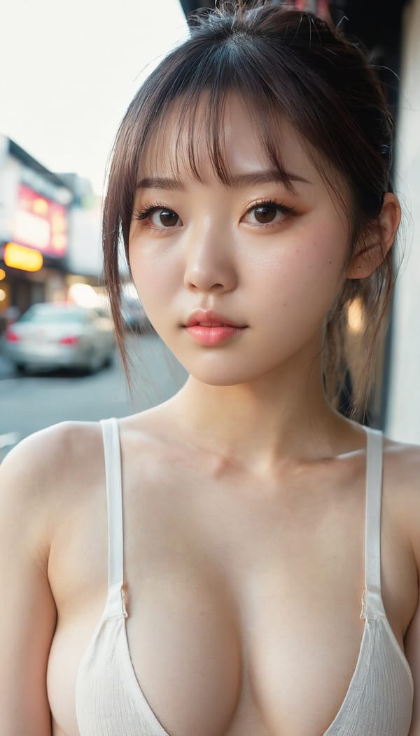 Tags: 21872187, SDXL
{"3": {"inputs": {"seed": 699709259919136, "steps": 32, "cfg": 7.18, "sampler_name": "dpmpp_2m", "scheduler": "karras", "denoise": 1.0, "model": ["27", 0], "positive": ["6", 0], "negative": ["7", 0], "latent_image": ["5", 0]}, "class_type": "KSampler"}, "4": {"inputs": {"ckpt_name": "juggernautxl.safetensors"}, "class_type": "CheckpointLoaderSimple"}, "5": {"inputs": {"width": 768, "height": 1344, "batch_size": 1}, "class_type": "EmptyLatentImage"}, "6": {"inputs": {"text": "19 year old girl, (japanese:0.95), (irish:1.09), (chinese:1.09), (seductive facial expression:1.07), (double eyelids:1.12), (slim:0.95), (eyelashes:1.11), (cute:1.04), (sexy lips:1.07), (pale skin:1.11), (seductive pose:0.97), (blush:1.03), (idol:1.09), (temptress:1.09), (beautiful eyes:0.96), (perky ass:1.12), (exposed ass:1.04), (looking back:0.99), (sexy ass:1.07), (thigh gap:1.02), (white tanktop:0.98), busy street, (portra:1.02), (RAW:1.09), (skin fuzz:1.06), (film:1.04), (natural looking skin:1.04), (textured skin:1.06), (detailed skin:1.08), (soft lighting:1.00), (candid cinema:1.06)", "clip": ["27", 1]}, "class_type": "CLIPTextEncode"}, "7": {"inputs": {"text": "(twisted:1.14), (open mouth:1.12), (bad hands:1.09), (low resolution:1.12), (watermark:1.13), (distorted:1.11), (worst quality:1.14)", "clip": ["27", 1]}, "class_type": "CLIPTextEncode"}, "8": {"inputs": {"samples": ["3", 0], "vae": ["4", 2]}, "class_type": "VAEDecode"}, "25": {"inputs": {"lora_name": "nudify_xl.safetensors", "strength_model": 0.0, "strength_clip": 0.29, "model": ["4", 0], "clip": ["4", 1]}, "class_type": "LoraLoader"}, "26": {"inputs": {"lora_name": "shirtlift_SDXL_v2.safetensors", "strength_model": 0.19, "strength_clip": 0.12, "model": ["25", 0], "clip": ["25", 1]}, "class_type": "LoraLoader"}, "27": {"inputs": {"lora_name": "PerfectEyesXL.safetensors", "strength_model": 0.15, "strength_clip": 0.07, "model": ["26", 0], "clip": ["26", 1]}, "class_type": "LoraLoader"}, "30": {"inputs": {"model_name": "4x_NMKD-Superscale-SP_178000_G.pth"}, "class_type": "UpscaleModelLoader"}, "31": {"inputs": {"upscale_model": ["30", 0], "image": ["8", 0]}, "class_type": "ImageUpscaleWithModel"}, "32": {"inputs": {"upscale_method": "lanczos", "scale_by": 0.5, "image": ["31", 0]}, "class_type": "ImageScaleBy"}, "33": {"inputs": {"pixels": ["32", 0], "vae": ["4", 2]}, "class_type": "VAEEncode"}, "34": {"inputs": {"seed": 699709259919136, "steps": 32, "cfg": 7.18, "sampler_name": "dpmpp_2m", "scheduler": "karras", "denoise": 0.3, "model": ["27", 0], "positive": ["6", 0], "negative": ["7", 0], "latent_image": ["33", 0]}, "class_type": "KSampler"}, "36": {"inputs": {"samples": ["34", 0], "vae": ["4", 2]}, "class_type": "VAEDecode"}, "39": {"inputs": {"filename_prefix": "comfyapi-1713513985826", "images": ["36", 0]}, "class_type": "SaveImage"}}