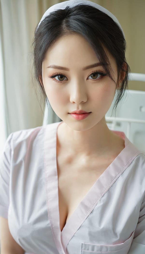 Tags: 21872187, SDXL
{"3": {"inputs": {"seed": 314152870385769, "steps": 32, "cfg": 5.19, "sampler_name": "dpmpp_2m", "scheduler": "karras", "denoise": 1.0, "model": ["27", 0], "positive": ["6", 0], "negative": ["7", 0], "latent_image": ["5", 0]}, "class_type": "KSampler"}, "4": {"inputs": {"ckpt_name": "juggernautxl.safetensors"}, "class_type": "CheckpointLoaderSimple"}, "5": {"inputs": {"width": 768, "height": 1344, "batch_size": 1}, "class_type": "EmptyLatentImage"}, "6": {"inputs": {"text": "28 year old girl, (irish:1.05), (ukrainian:0.96), (japanese:1.07), (idol:0.98), (temptress:1.01), (detailed face:1.06), (eyelashes:0.97), (pale skin:1.11), (blush:1.02), (cute:1.12), (seductive pose:0.95), (double eyelids:0.98), (sexy lips:0.99), (beautiful eyes:1.12), (in a seductive pose:1.02), (large perky breasts:0.96), (cleavage:1.02), (thigh gap:1.10), (nurse in uniform:1.14) working in a hospital ward, (skin fuzz:1.04), (soft lighting:1.05), (portra:1.00), (natural looking skin:1.09), (detailed skin:1.04), (textured skin:1.04), (RAW:1.08), (film:1.03), (candid cinema:1.09)", "clip": ["27", 1]}, "class_type": "CLIPTextEncode"}, "7": {"inputs": {"text": "(bad hands:1.07), (open mouth:1.07), (worst quality:1.08), (distorted:1.06), (low resolution:1.06), (twisted:1.10), (watermark:1.14)", "clip": ["27", 1]}, "class_type": "CLIPTextEncode"}, "8": {"inputs": {"samples": ["3", 0], "vae": ["4", 2]}, "class_type": "VAEDecode"}, "25": {"inputs": {"lora_name": "nudify_xl.safetensors", "strength_model": 0.0, "strength_clip": 0.07, "model": ["4", 0], "clip": ["4", 1]}, "class_type": "LoraLoader"}, "26": {"inputs": {"lora_name": "shirtlift_SDXL_v2.safetensors", "strength_model": 0.07, "strength_clip": 0.03, "model": ["25", 0], "clip": ["25", 1]}, "class_type": "LoraLoader"}, "27": {"inputs": {"lora_name": "PerfectEyesXL.safetensors", "strength_model": 0.04, "strength_clip": 0.18, "model": ["26", 0], "clip": ["26", 1]}, "class_type": "LoraLoader"}, "30": {"inputs": {"model_name": "4x_NMKD-Superscale-SP_178000_G.pth"}, "class_type": "UpscaleModelLoader"}, "31": {"inputs": {"upscale_model": ["30", 0], "image": ["8", 0]}, "class_type": "ImageUpscaleWithModel"}, "32": {"inputs": {"upscale_method": "lanczos", "scale_by": 0.5, "image": ["31", 0]}, "class_type": "ImageScaleBy"}, "33": {"inputs": {"pixels": ["32", 0], "vae": ["4", 2]}, "class_type": "VAEEncode"}, "34": {"inputs": {"seed": 314152870385769, "steps": 32, "cfg": 5.19, "sampler_name": "dpmpp_2m", "scheduler": "karras", "denoise": 0.3, "model": ["27", 0], "positive": ["6", 0], "negative": ["7", 0], "latent_image": ["33", 0]}, "class_type": "KSampler"}, "36": {"inputs": {"samples": ["34", 0], "vae": ["4", 2]}, "class_type": "VAEDecode"}, "39": {"inputs": {"filename_prefix": "comfyapi-1714255736460", "images": ["36", 0]}, "class_type": "SaveImage"}}