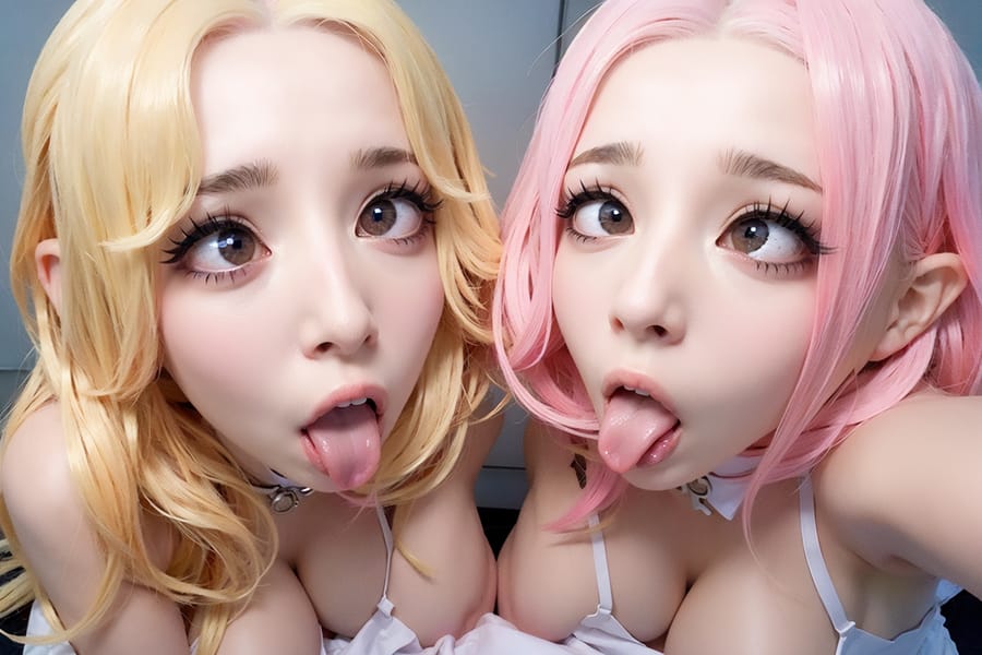 Tags: 21872187
<lora:YaeMiko_Test:0.46>, (ukrainian:0.97), (office wear:1.03), office, <lora:ahegao-x-v4:0.84>, ahegao face, pleasure, extremely detailed eyes, extremely detailed face, cute, (photorealistic:1.12), seductive smile, double eyelids, eyelashes, pale skin, perky breasts, RAW, best quality, sharp, (long slim legs:1.05), blush, 1girl, solo, (dramatic:0.97)
Negative prompt: sketches, paintings, black and white, fat, (worst quality:2.21)
Steps: 32, Sampler: DPM++ 2M Karras, CFG scale: 5.88, Seed: 4101518812, Size: 768x512, Model hash: fc2511737a, Model: chilloutmix_NiPrunedFp32Fix, Seed resize from: -1x-1, Denoising strength: 0.45, Version: v1.2.1, Hires upscale: 2.0, Hires steps: 16, Hires upscaler: ESRGAN_4x