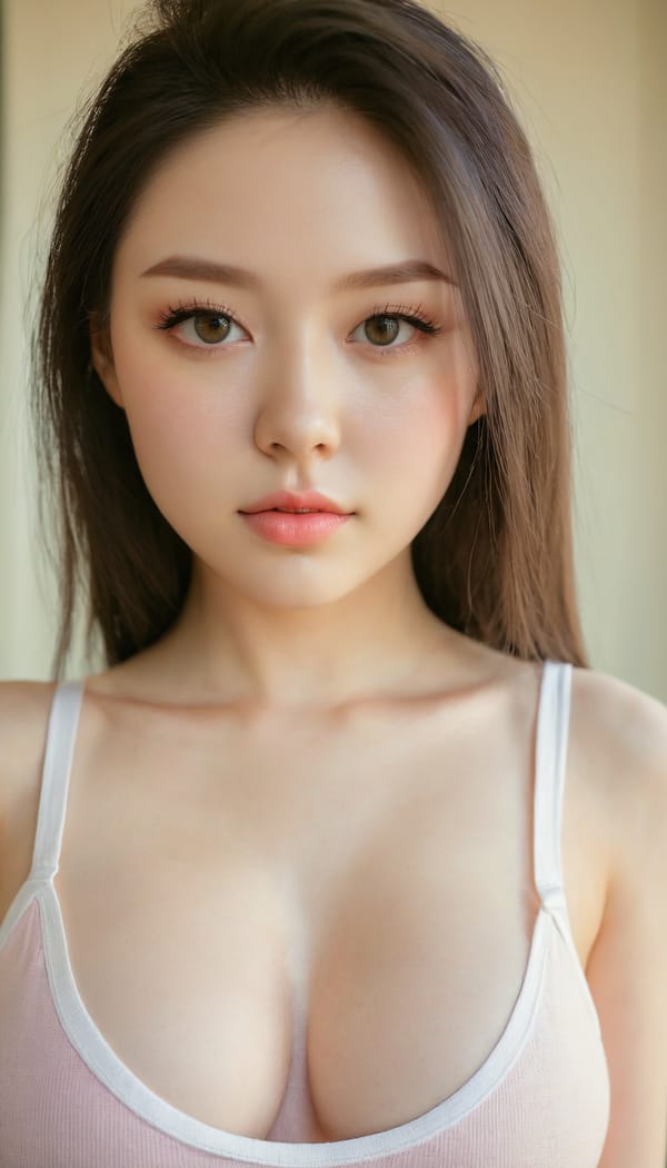 Tags: 21872187, SDXL
{"3": {"inputs": {"seed": 773731518866431, "steps": 32, "cfg": 5.9, "sampler_name": "dpmpp_2m", "scheduler": "karras", "denoise": 1.0, "model": ["27", 0], "positive": ["6", 0], "negative": ["7", 0], "latent_image": ["5", 0]}, "class_type": "KSampler"}, "4": {"inputs": {"ckpt_name": "juggernautxl.safetensors"}, "class_type": "CheckpointLoaderSimple"}, "5": {"inputs": {"width": 768, "height": 1344, "batch_size": 1}, "class_type": "EmptyLatentImage"}, "6": {"inputs": {"text": "22 year old girl, (pale skin:1.01), (seductive facial expression:1.06), (blush:1.12), (beautiful eyes:1.10), (eyelashes:1.00), (double eyelids:1.06), (slim:0.95), (idol:0.98), (sexy lips:0.99), (detailed face:1.04), (seductive pose:1.08), (in a seductive pose:1.12), (large perky breasts:1.08), (cleavage:1.11), (thigh gap:1.02), (white tanktop:1.08), busy street, (skin fuzz:1.02), (natural looking skin:1.00), (portra:1.00), (film:1.07), (soft lighting:1.07), (detailed skin:1.06), (candid cinema:1.02), (textured skin:1.06), (RAW:1.07)", "clip": ["27", 1]}, "class_type": "CLIPTextEncode"}, "7": {"inputs": {"text": "(twisted:1.07), (distorted:1.14), (bad hands:1.08), (open mouth:1.09), (worst quality:1.13), (watermark:1.13), (low resolution:1.07)", "clip": ["27", 1]}, "class_type": "CLIPTextEncode"}, "8": {"inputs": {"samples": ["3", 0], "vae": ["4", 2]}, "class_type": "VAEDecode"}, "25": {"inputs": {"lora_name": "nudify_xl.safetensors", "strength_model": 0.27, "strength_clip": 0.02, "model": ["4", 0], "clip": ["4", 1]}, "class_type": "LoraLoader"}, "26": {"inputs": {"lora_name": "shirtlift_SDXL_v2.safetensors", "strength_model": 0.16, "strength_clip": 0.08, "model": ["25", 0], "clip": ["25", 1]}, "class_type": "LoraLoader"}, "27": {"inputs": {"lora_name": "PerfectEyesXL.safetensors", "strength_model": 0.14, "strength_clip": 0.15, "model": ["26", 0], "clip": ["26", 1]}, "class_type": "LoraLoader"}, "30": {"inputs": {"model_name": "4x_NMKD-Superscale-SP_178000_G.pth"}, "class_type": "UpscaleModelLoader"}, "31": {"inputs": {"upscale_model": ["30", 0], "image": ["8", 0]}, "class_type": "ImageUpscaleWithModel"}, "32": {"inputs": {"upscale_method": "lanczos", "scale_by": 0.5, "image": ["31", 0]}, "class_type": "ImageScaleBy"}, "33": {"inputs": {"pixels": ["32", 0], "vae": ["4", 2]}, "class_type": "VAEEncode"}, "34": {"inputs": {"seed": 773731518866431, "steps": 32, "cfg": 5.9, "sampler_name": "dpmpp_2m", "scheduler": "karras", "denoise": 0.3, "model": ["27", 0], "positive": ["6", 0], "negative": ["7", 0], "latent_image": ["33", 0]}, "class_type": "KSampler"}, "36": {"inputs": {"samples": ["34", 0], "vae": ["4", 2]}, "class_type": "VAEDecode"}, "39": {"inputs": {"filename_prefix": "comfyapi-1713834180144", "images": ["36", 0]}, "class_type": "SaveImage"}}