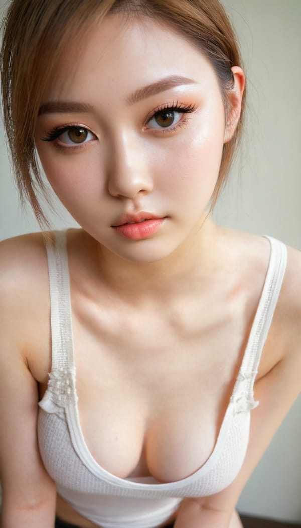 Tags: 21872187, SDXL
{"3": {"inputs": {"seed": 496410047478652, "steps": 64, "cfg": 7.73, "sampler_name": "dpmpp_2m", "scheduler": "karras", "denoise": 1.0, "model": ["27", 0], "positive": ["6", 0], "negative": ["7", 0], "latent_image": ["5", 0]}, "class_type": "KSampler"}, "4": {"inputs": {"ckpt_name": "juggernautxl.safetensors"}, "class_type": "CheckpointLoaderSimple"}, "5": {"inputs": {"width": 768, "height": 1344, "batch_size": 1}, "class_type": "EmptyLatentImage"}, "6": {"inputs": {"text": "22 year old girl, (eyelashes:1.10), (idol:0.96), (beautiful eyes:1.04), (blush:1.07), (pale skin:1.01), (cute:1.08), (double eyelids:0.97), (detailed face:1.09), (slim:1.05), (seductive pose:1.14), (sexy lips:1.02), (seductive facial expression:1.08), (temptress:1.09), (in a seductive pose:1.08), (large perky breasts:1.01), (cleavage:0.95), (thigh gap:1.09), (white tanktop:1.07), busy street, (natural looking skin:1.08), (portra:1.09), (candid cinema:1.04), (textured skin:1.02), (detailed skin:1.04), (skin fuzz:1.03), (RAW:1.07), (film:1.02), (soft lighting:1.05)", "clip": ["27", 1]}, "class_type": "CLIPTextEncode"}, "7": {"inputs": {"text": "(bad hands:1.10), (twisted:1.10), (worst quality:1.14), (low resolution:1.14), (distorted:1.13), (open mouth:1.08), (watermark:1.13)", "clip": ["27", 1]}, "class_type": "CLIPTextEncode"}, "8": {"inputs": {"samples": ["3", 0], "vae": ["4", 2]}, "class_type": "VAEDecode"}, "25": {"inputs": {"lora_name": "nudify_xl.safetensors", "strength_model": 0.11, "strength_clip": 0.32, "model": ["4", 0], "clip": ["4", 1]}, "class_type": "LoraLoader"}, "26": {"inputs": {"lora_name": "shirtlift_SDXL_v2.safetensors", "strength_model": 0.03, "strength_clip": 0.12, "model": ["25", 0], "clip": ["25", 1]}, "class_type": "LoraLoader"}, "27": {"inputs": {"lora_name": "PerfectEyesXL.safetensors", "strength_model": 0.17, "strength_clip": 0.12, "model": ["26", 0], "clip": ["26", 1]}, "class_type": "LoraLoader"}, "30": {"inputs": {"model_name": "4x_NMKD-Superscale-SP_178000_G.pth"}, "class_type": "UpscaleModelLoader"}, "31": {"inputs": {"upscale_model": ["30", 0], "image": ["8", 0]}, "class_type": "ImageUpscaleWithModel"}, "32": {"inputs": {"upscale_method": "lanczos", "scale_by": 0.5, "image": ["31", 0]}, "class_type": "ImageScaleBy"}, "33": {"inputs": {"pixels": ["32", 0], "vae": ["4", 2]}, "class_type": "VAEEncode"}, "34": {"inputs": {"seed": 496410047478652, "steps": 64, "cfg": 7.73, "sampler_name": "dpmpp_2m", "scheduler": "karras", "denoise": 0.3, "model": ["27", 0], "positive": ["6", 0], "negative": ["7", 0], "latent_image": ["33", 0]}, "class_type": "KSampler"}, "36": {"inputs": {"samples": ["34", 0], "vae": ["4", 2]}, "class_type": "VAEDecode"}, "39": {"inputs": {"filename_prefix": "comfyapi-1714989902651", "images": ["36", 0]}, "class_type": "SaveImage"}}