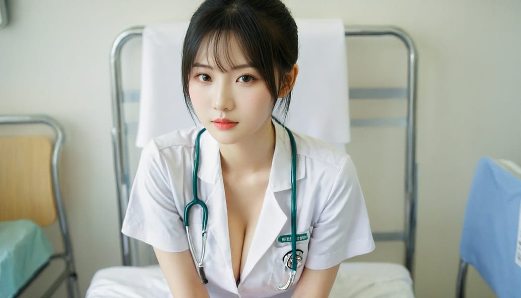 Tags: 21872187, SDXL
{"3": {"inputs": {"seed": 338262089934632, "steps": 64, "cfg": 5.08, "sampler_name": "dpmpp_2m", "scheduler": "karras", "denoise": 1.0, "model": ["27", 0], "positive": ["6", 0], "negative": ["7", 0], "latent_image": ["5", 0]}, "class_type": "KSampler"}, "4": {"inputs": {"ckpt_name": "leosamsHelloworldSDXL_helloworldSDXL32DPO.safetensors"}, "class_type": "CheckpointLoaderSimple"}, "5": {"inputs": {"width": 1344, "height": 768, "batch_size": 1}, "class_type": "EmptyLatentImage"}, "6": {"inputs": {"text": "21 year old girl, (taiwanese:1.08), (sexy lips:0.98), (cute:1.04), (eyelashes:1.05), (seductive facial expression:0.96), (detailed face:1.05), (pale skin:1.05), (blush:0.97), (beautiful eyes:0.96), (slim:1.05), (double eyelids:1.04), (idol:1.12), (in a seductive pose:1.13), (large perky breasts:1.11), (cleavage:0.98), (thigh gap:1.05), (nurse in uniform:1.13) working in a hospital ward, (candid cinema:1.05), (portra:1.04), (RAW:1.02), (soft lighting:1.00), (natural looking skin:1.09), (film:1.09), (detailed skin:1.05), (skin fuzz:1.06), (textured skin:1.04)", "clip": ["27", 1]}, "class_type": "CLIPTextEncode"}, "7": {"inputs": {"text": "(twisted:1.10), (open mouth:1.06), (worst quality:1.06), (distorted:1.14), (watermark:1.12), (bad hands:1.08), (low resolution:1.09)", "clip": ["27", 1]}, "class_type": "CLIPTextEncode"}, "8": {"inputs": {"samples": ["3", 0], "vae": ["4", 2]}, "class_type": "VAEDecode"}, "25": {"inputs": {"lora_name": "nudify_xl.safetensors", "strength_model": 0.04, "strength_clip": 0.35, "model": ["4", 0], "clip": ["4", 1]}, "class_type": "LoraLoader"}, "26": {"inputs": {"lora_name": "shirtlift_SDXL_v2.safetensors", "strength_model": 0.08, "strength_clip": 0.08, "model": ["25", 0], "clip": ["25", 1]}, "class_type": "LoraLoader"}, "27": {"inputs": {"lora_name": "PerfectEyesXL.safetensors", "strength_model": 0.05, "strength_clip": 0.06, "model": ["26", 0], "clip": ["26", 1]}, "class_type": "LoraLoader"}, "30": {"inputs": {"model_name": "4x_NMKD-Superscale-SP_178000_G.pth"}, "class_type": "UpscaleModelLoader"}, "31": {"inputs": {"upscale_model": ["30", 0], "image": ["8", 0]}, "class_type": "ImageUpscaleWithModel"}, "32": {"inputs": {"upscale_method": "lanczos", "scale_by": 0.5, "image": ["31", 0]}, "class_type": "ImageScaleBy"}, "33": {"inputs": {"pixels": ["32", 0], "vae": ["4", 2]}, "class_type": "VAEEncode"}, "34": {"inputs": {"seed": 338262089934632, "steps": 64, "cfg": 5.08, "sampler_name": "dpmpp_2m", "scheduler": "karras", "denoise": 0.3, "model": ["27", 0], "positive": ["6", 0], "negative": ["7", 0], "latent_image": ["33", 0]}, "class_type": "KSampler"}, "36": {"inputs": {"samples": ["34", 0], "vae": ["4", 2]}, "class_type": "VAEDecode"}, "39": {"inputs": {"filename_prefix": "comfyapi-1707651479326", "images": ["36", 0]}, "class_type": "SaveImage"}}