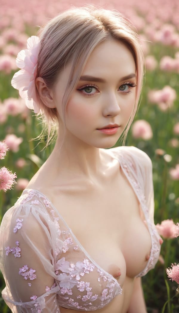Tags: 21872187, SDXL
{"3": {"inputs": {"seed": 665603830474465, "steps": 64, "cfg": 6.63, "sampler_name": "dpmpp_2m", "scheduler": "karras", "denoise": 1.0, "model": ["27", 0], "positive": ["6", 0], "negative": ["7", 0], "latent_image": ["5", 0]}, "class_type": "KSampler"}, "4": {"inputs": {"ckpt_name": "juggernautxl.safetensors"}, "class_type": "CheckpointLoaderSimple"}, "5": {"inputs": {"width": 768, "height": 1344, "batch_size": 1}, "class_type": "EmptyLatentImage"}, "6": {"inputs": {"text": "28 year old girl, (ukrainian:1.05), (seductive pose:1.00), (eyelashes:1.10), (blush:0.96), (detailed face:1.02), (beautiful eyes:1.12), (temptress:0.97), (cute:1.14), (slim:1.08), (pale skin:0.96), (double eyelids:1.01), (idol:1.08), (in a seductive pose:1.07), (large perky breasts:1.04), (cleavage:1.06), (thigh gap:1.03), wearing (translucent clothes:0.99) on a flower field, (detailed skin:1.01), (skin fuzz:1.04), (soft lighting:1.09), (RAW:1.09), (candid cinema:1.07), (natural looking skin:1.04), (portra:1.09), (film:1.08), (textured skin:1.00)", "clip": ["27", 1]}, "class_type": "CLIPTextEncode"}, "7": {"inputs": {"text": "(twisted:1.11), (bad hands:1.09), (low resolution:1.09), (worst quality:1.10), (distorted:1.08), (open mouth:1.09), (watermark:1.10)", "clip": ["27", 1]}, "class_type": "CLIPTextEncode"}, "8": {"inputs": {"samples": ["3", 0], "vae": ["4", 2]}, "class_type": "VAEDecode"}, "25": {"inputs": {"lora_name": "nudify_xl.safetensors", "strength_model": 0.29, "strength_clip": 0.1, "model": ["4", 0], "clip": ["4", 1]}, "class_type": "LoraLoader"}, "26": {"inputs": {"lora_name": "shirtlift_SDXL_v2.safetensors", "strength_model": 0.15, "strength_clip": 0.08, "model": ["25", 0], "clip": ["25", 1]}, "class_type": "LoraLoader"}, "27": {"inputs": {"lora_name": "PerfectEyesXL.safetensors", "strength_model": 0.15, "strength_clip": 0.1, "model": ["26", 0], "clip": ["26", 1]}, "class_type": "LoraLoader"}, "30": {"inputs": {"model_name": "4x_NMKD-Superscale-SP_178000_G.pth"}, "class_type": "UpscaleModelLoader"}, "31": {"inputs": {"upscale_model": ["30", 0], "image": ["8", 0]}, "class_type": "ImageUpscaleWithModel"}, "32": {"inputs": {"upscale_method": "lanczos", "scale_by": 0.5, "image": ["31", 0]}, "class_type": "ImageScaleBy"}, "33": {"inputs": {"pixels": ["32", 0], "vae": ["4", 2]}, "class_type": "VAEEncode"}, "34": {"inputs": {"seed": 665603830474465, "steps": 64, "cfg": 6.63, "sampler_name": "dpmpp_2m", "scheduler": "karras", "denoise": 0.3, "model": ["27", 0], "positive": ["6", 0], "negative": ["7", 0], "latent_image": ["33", 0]}, "class_type": "KSampler"}, "36": {"inputs": {"samples": ["34", 0], "vae": ["4", 2]}, "class_type": "VAEDecode"}, "39": {"inputs": {"filename_prefix": "comfyapi-1715303359316", "images": ["36", 0]}, "class_type": "SaveImage"}}