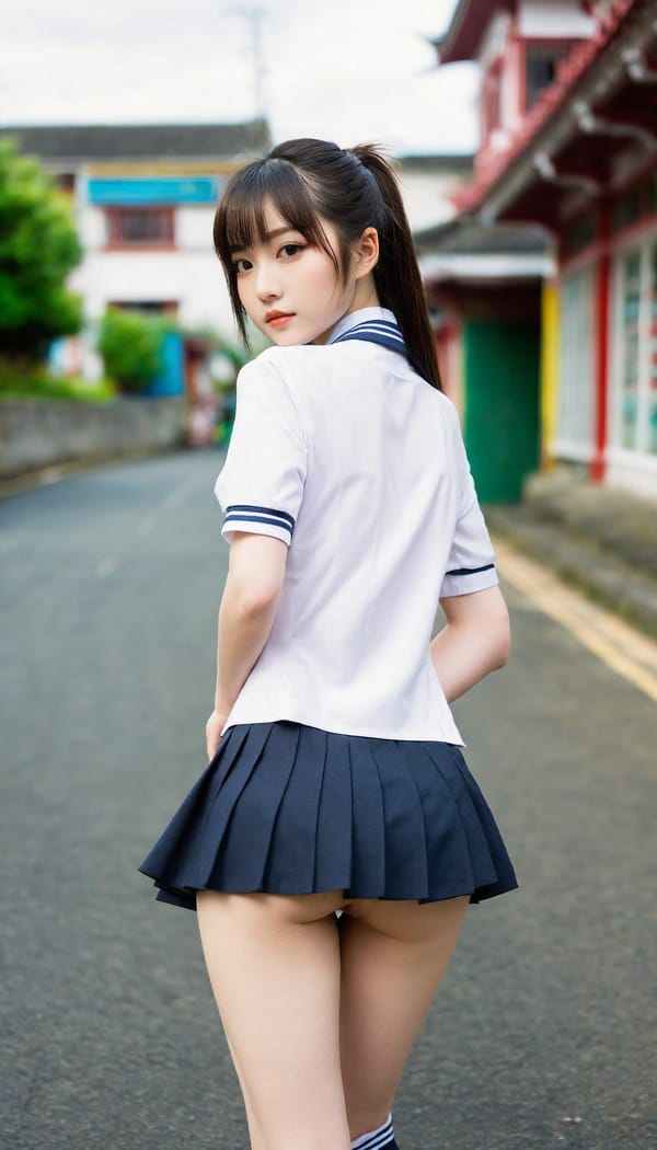 Tags: 21872187, SDXL
{"3": {"inputs": {"seed": 971028278631012, "steps": 64, "cfg": 7.39, "sampler_name": "dpmpp_2m", "scheduler": "karras", "denoise": 1.0, "model": ["27", 0], "positive": ["6", 0], "negative": ["7", 0], "latent_image": ["5", 0]}, "class_type": "KSampler"}, "4": {"inputs": {"ckpt_name": "helloworldxl.safetensors"}, "class_type": "CheckpointLoaderSimple"}, "5": {"inputs": {"width": 768, "height": 1344, "batch_size": 1}, "class_type": "EmptyLatentImage"}, "6": {"inputs": {"text": "22 year old girl, (irish:1.13), (chinese:1.10), (slim:1.03), (detailed face:1.00), (temptress:1.12), (seductive facial expression:1.05), (blush:1.06), (seductive pose:1.05), (eyelashes:1.14), (double eyelids:1.00), (cute:1.00), (sexy lips:0.97), (beautiful eyes:1.08), (pale skin:1.14), (idol:1.00), (perky ass:1.12), (exposed ass:1.13), (looking back:1.06), (sexy ass:1.11), (thigh gap:1.08), (school uniform:1.11), choker, busy street, (skin fuzz:1.04), (portra:1.08), (film:1.04), (textured skin:1.09), (RAW:1.07), (natural looking skin:1.06), (candid cinema:1.01), (detailed skin:1.08), (soft lighting:1.08)", "clip": ["27", 1]}, "class_type": "CLIPTextEncode"}, "7": {"inputs": {"text": "(open mouth:1.14), (bad hands:1.09), (worst quality:1.11), (distorted:1.14), (twisted:1.12), (watermark:1.06), (low resolution:1.07)", "clip": ["27", 1]}, "class_type": "CLIPTextEncode"}, "8": {"inputs": {"samples": ["3", 0], "vae": ["4", 2]}, "class_type": "VAEDecode"}, "25": {"inputs": {"lora_name": "nudify_xl.safetensors", "strength_model": 0.37, "strength_clip": 0.0, "model": ["4", 0], "clip": ["4", 1]}, "class_type": "LoraLoader"}, "26": {"inputs": {"lora_name": "shirtlift_SDXL_v2.safetensors", "strength_model": 0.13, "strength_clip": 0.12, "model": ["25", 0], "clip": ["25", 1]}, "class_type": "LoraLoader"}, "27": {"inputs": {"lora_name": "PerfectEyesXL.safetensors", "strength_model": 0.13, "strength_clip": 0.17, "model": ["26", 0], "clip": ["26", 1]}, "class_type": "LoraLoader"}, "30": {"inputs": {"model_name": "4x_NMKD-Superscale-SP_178000_G.pth"}, "class_type": "UpscaleModelLoader"}, "31": {"inputs": {"upscale_model": ["30", 0], "image": ["8", 0]}, "class_type": "ImageUpscaleWithModel"}, "32": {"inputs": {"upscale_method": "lanczos", "scale_by": 0.5, "image": ["31", 0]}, "class_type": "ImageScaleBy"}, "33": {"inputs": {"pixels": ["32", 0], "vae": ["4", 2]}, "class_type": "VAEEncode"}, "34": {"inputs": {"seed": 971028278631012, "steps": 64, "cfg": 7.39, "sampler_name": "dpmpp_2m", "scheduler": "karras", "denoise": 0.3, "model": ["27", 0], "positive": ["6", 0], "negative": ["7", 0], "latent_image": ["33", 0]}, "class_type": "KSampler"}, "36": {"inputs": {"samples": ["34", 0], "vae": ["4", 2]}, "class_type": "VAEDecode"}, "39": {"inputs": {"filename_prefix": "comfyapi-1728208652694", "images": ["36", 0]}, "class_type": "SaveImage"}}