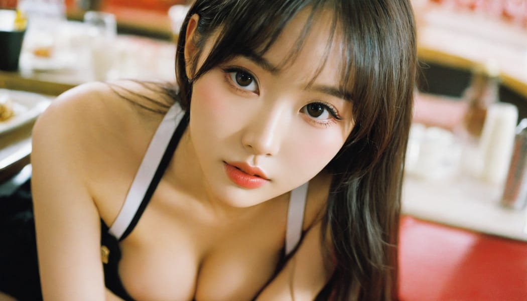 Tags: 21872187, SDXL
{"3": {"inputs": {"seed": 345816985479169, "steps": 64, "cfg": 5.36, "sampler_name": "dpmpp_2m", "scheduler": "karras", "denoise": 1.0, "model": ["27", 0], "positive": ["6", 0], "negative": ["7", 0], "latent_image": ["5", 0]}, "class_type": "KSampler"}, "4": {"inputs": {"ckpt_name": "helloworldxl.safetensors"}, "class_type": "CheckpointLoaderSimple"}, "5": {"inputs": {"width": 1344, "height": 768, "batch_size": 1}, "class_type": "EmptyLatentImage"}, "6": {"inputs": {"text": "18 year old girl, (korean:0.98), (russian:1.05), (temptress:1.01), (seductive pose:1.12), (beautiful eyes:1.11), (sexy lips:1.10), (detailed face:1.05), (double eyelids:0.98), (blush:1.02), (cute:1.14), (idol:1.03), (eyelashes:1.01), (slim:1.07), (seductive facial expression:0.97), (pale skin:0.97), (in a seductive pose:1.09), (large perky breasts:1.09), (cleavage:1.09), (thigh gap:1.10), (a waitress in uniform:1.03) working at a restaurant, (soft lighting:1.01), (film:1.08), (candid cinema:1.03), (skin fuzz:1.03), (RAW:1.07), (detailed skin:1.09), (natural looking skin:1.07), (portra:1.04), (textured skin:1.05)", "clip": ["27", 1]}, "class_type": "CLIPTextEncode"}, "7": {"inputs": {"text": "(watermark:1.14), (bad hands:1.09), (twisted:1.11), (low resolution:1.10), (distorted:1.12), (open mouth:1.06), (worst quality:1.12)", "clip": ["27", 1]}, "class_type": "CLIPTextEncode"}, "8": {"inputs": {"samples": ["3", 0], "vae": ["4", 2]}, "class_type": "VAEDecode"}, "25": {"inputs": {"lora_name": "nudify_xl.safetensors", "strength_model": 0.03, "strength_clip": 0.27, "model": ["4", 0], "clip": ["4", 1]}, "class_type": "LoraLoader"}, "26": {"inputs": {"lora_name": "shirtlift_SDXL_v2.safetensors", "strength_model": 0.0, "strength_clip": 0.06, "model": ["25", 0], "clip": ["25", 1]}, "class_type": "LoraLoader"}, "27": {"inputs": {"lora_name": "PerfectEyesXL.safetensors", "strength_model": 0.07, "strength_clip": 0.1, "model": ["26", 0], "clip": ["26", 1]}, "class_type": "LoraLoader"}, "30": {"inputs": {"model_name": "4x_NMKD-Superscale-SP_178000_G.pth"}, "class_type": "UpscaleModelLoader"}, "31": {"inputs": {"upscale_model": ["30", 0], "image": ["8", 0]}, "class_type": "ImageUpscaleWithModel"}, "32": {"inputs": {"upscale_method": "lanczos", "scale_by": 0.5, "image": ["31", 0]}, "class_type": "ImageScaleBy"}, "33": {"inputs": {"pixels": ["32", 0], "vae": ["4", 2]}, "class_type": "VAEEncode"}, "34": {"inputs": {"seed": 345816985479169, "steps": 64, "cfg": 5.36, "sampler_name": "dpmpp_2m", "scheduler": "karras", "denoise": 0.3, "model": ["27", 0], "positive": ["6", 0], "negative": ["7", 0], "latent_image": ["33", 0]}, "class_type": "KSampler"}, "36": {"inputs": {"samples": ["34", 0], "vae": ["4", 2]}, "class_type": "VAEDecode"}, "39": {"inputs": {"filename_prefix": "comfyapi-1726922458513", "images": ["36", 0]}, "class_type": "SaveImage"}}