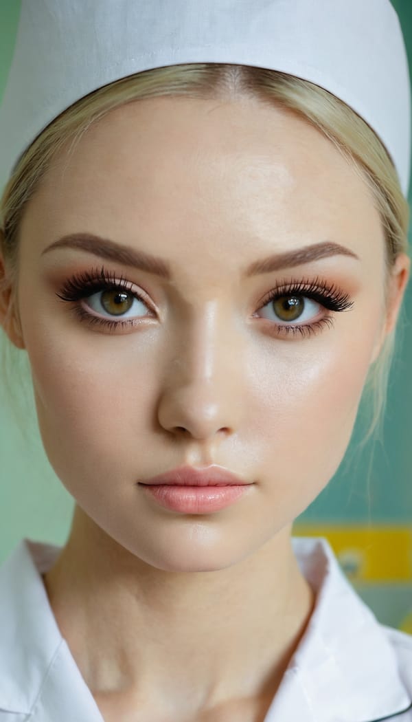 Tags: 21872187, SDXL
{"3": {"inputs": {"seed": 971088197325706, "steps": 32, "cfg": 5.94, "sampler_name": "dpmpp_2m", "scheduler": "karras", "denoise": 1.0, "model": ["27", 0], "positive": ["6", 0], "negative": ["7", 0], "latent_image": ["5", 0]}, "class_type": "KSampler"}, "4": {"inputs": {"ckpt_name": "juggernautxl.safetensors"}, "class_type": "CheckpointLoaderSimple"}, "5": {"inputs": {"width": 768, "height": 1344, "batch_size": 1}, "class_type": "EmptyLatentImage"}, "6": {"inputs": {"text": "27 year old girl, (ukrainian:1.00), (temptress:0.96), (seductive pose:1.07), (blush:0.95), (sexy lips:1.06), (pale skin:0.96), (cute:1.07), (detailed face:0.95), (seductive facial expression:1.07), (double eyelids:1.01), (eyelashes:1.13), (idol:1.12), (slim:1.08), (beautiful eyes:0.95), (in a seductive pose:1.12), (large perky breasts:0.98), (cleavage:1.00), (thigh gap:0.97), (nurse in uniform:1.13) working in a hospital ward, (RAW:1.06), (candid cinema:1.03), (film:1.06), (natural looking skin:1.03), (detailed skin:1.03), (soft lighting:1.07), (skin fuzz:1.09), (portra:1.08), (textured skin:1.02)", "clip": ["27", 1]}, "class_type": "CLIPTextEncode"}, "7": {"inputs": {"text": "(low resolution:1.14), (watermark:1.07), (worst quality:1.12), (open mouth:1.08), (twisted:1.12), (distorted:1.11), (bad hands:1.07)", "clip": ["27", 1]}, "class_type": "CLIPTextEncode"}, "8": {"inputs": {"samples": ["3", 0], "vae": ["4", 2]}, "class_type": "VAEDecode"}, "25": {"inputs": {"lora_name": "nudify_xl.safetensors", "strength_model": 0.3, "strength_clip": 0.08, "model": ["4", 0], "clip": ["4", 1]}, "class_type": "LoraLoader"}, "26": {"inputs": {"lora_name": "shirtlift_SDXL_v2.safetensors", "strength_model": 0.16, "strength_clip": 0.12, "model": ["25", 0], "clip": ["25", 1]}, "class_type": "LoraLoader"}, "27": {"inputs": {"lora_name": "PerfectEyesXL.safetensors", "strength_model": 0.0, "strength_clip": 0.05, "model": ["26", 0], "clip": ["26", 1]}, "class_type": "LoraLoader"}, "30": {"inputs": {"model_name": "4x_NMKD-Superscale-SP_178000_G.pth"}, "class_type": "UpscaleModelLoader"}, "31": {"inputs": {"upscale_model": ["30", 0], "image": ["8", 0]}, "class_type": "ImageUpscaleWithModel"}, "32": {"inputs": {"upscale_method": "lanczos", "scale_by": 0.5, "image": ["31", 0]}, "class_type": "ImageScaleBy"}, "33": {"inputs": {"pixels": ["32", 0], "vae": ["4", 2]}, "class_type": "VAEEncode"}, "34": {"inputs": {"seed": 971088197325706, "steps": 32, "cfg": 5.94, "sampler_name": "dpmpp_2m", "scheduler": "karras", "denoise": 0.3, "model": ["27", 0], "positive": ["6", 0], "negative": ["7", 0], "latent_image": ["33", 0]}, "class_type": "KSampler"}, "36": {"inputs": {"samples": ["34", 0], "vae": ["4", 2]}, "class_type": "VAEDecode"}, "39": {"inputs": {"filename_prefix": "comfyapi-1714968744721", "images": ["36", 0]}, "class_type": "SaveImage"}}