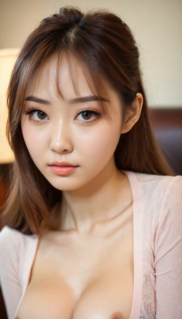 Tags: 21872187, SDXL
{"3": {"inputs": {"seed": 872257846977119, "steps": 64, "cfg": 7.59, "sampler_name": "dpmpp_2m", "scheduler": "karras", "denoise": 1.0, "model": ["27", 0], "positive": ["6", 0], "negative": ["7", 0], "latent_image": ["5", 0]}, "class_type": "KSampler"}, "4": {"inputs": {"ckpt_name": "juggernautxl.safetensors"}, "class_type": "CheckpointLoaderSimple"}, "5": {"inputs": {"width": 768, "height": 1344, "batch_size": 1}, "class_type": "EmptyLatentImage"}, "6": {"inputs": {"text": "22 year old girl, (russian:1.10), (japanese:0.96), (slim:1.11), (beautiful eyes:1.12), (eyelashes:1.10), (seductive facial expression:1.11), (idol:1.11), (temptress:1.10), (double eyelids:1.04), (seductive pose:1.14), (cute:1.09), (sexy lips:1.08), (detailed face:1.09), (blush:1.02), (on all fours:1.11), (spreading ass cheeks:1.06), (from behind:1.13), (backboob:1.07), (an office lady:0.98), (RAW:1.00), (textured skin:1.02), (skin fuzz:1.09), (natural looking skin:1.07), (soft lighting:1.00), (portra:1.08), (candid cinema:1.06), (detailed skin:1.03), (film:1.08)", "clip": ["27", 1]}, "class_type": "CLIPTextEncode"}, "7": {"inputs": {"text": "(low resolution:1.07), (worst quality:1.11), (twisted:1.11), (watermark:1.06), (distorted:1.11), (open mouth:1.10), (bad hands:1.08)", "clip": ["27", 1]}, "class_type": "CLIPTextEncode"}, "8": {"inputs": {"samples": ["3", 0], "vae": ["4", 2]}, "class_type": "VAEDecode"}, "25": {"inputs": {"lora_name": "nudify_xl.safetensors", "strength_model": 0.29, "strength_clip": 0.28, "model": ["4", 0], "clip": ["4", 1]}, "class_type": "LoraLoader"}, "26": {"inputs": {"lora_name": "shirtlift_SDXL_v2.safetensors", "strength_model": 0.08, "strength_clip": 0.09, "model": ["25", 0], "clip": ["25", 1]}, "class_type": "LoraLoader"}, "27": {"inputs": {"lora_name": "PerfectEyesXL.safetensors", "strength_model": 0.17, "strength_clip": 0.03, "model": ["26", 0], "clip": ["26", 1]}, "class_type": "LoraLoader"}, "30": {"inputs": {"model_name": "4x_NMKD-Superscale-SP_178000_G.pth"}, "class_type": "UpscaleModelLoader"}, "31": {"inputs": {"upscale_model": ["30", 0], "image": ["8", 0]}, "class_type": "ImageUpscaleWithModel"}, "32": {"inputs": {"upscale_method": "lanczos", "scale_by": 0.5, "image": ["31", 0]}, "class_type": "ImageScaleBy"}, "33": {"inputs": {"pixels": ["32", 0], "vae": ["4", 2]}, "class_type": "VAEEncode"}, "34": {"inputs": {"seed": 872257846977119, "steps": 64, "cfg": 7.59, "sampler_name": "dpmpp_2m", "scheduler": "karras", "denoise": 0.3, "model": ["27", 0], "positive": ["6", 0], "negative": ["7", 0], "latent_image": ["33", 0]}, "class_type": "KSampler"}, "36": {"inputs": {"samples": ["34", 0], "vae": ["4", 2]}, "class_type": "VAEDecode"}, "39": {"inputs": {"filename_prefix": "comfyapi-1718490226639", "images": ["36", 0]}, "class_type": "SaveImage"}}