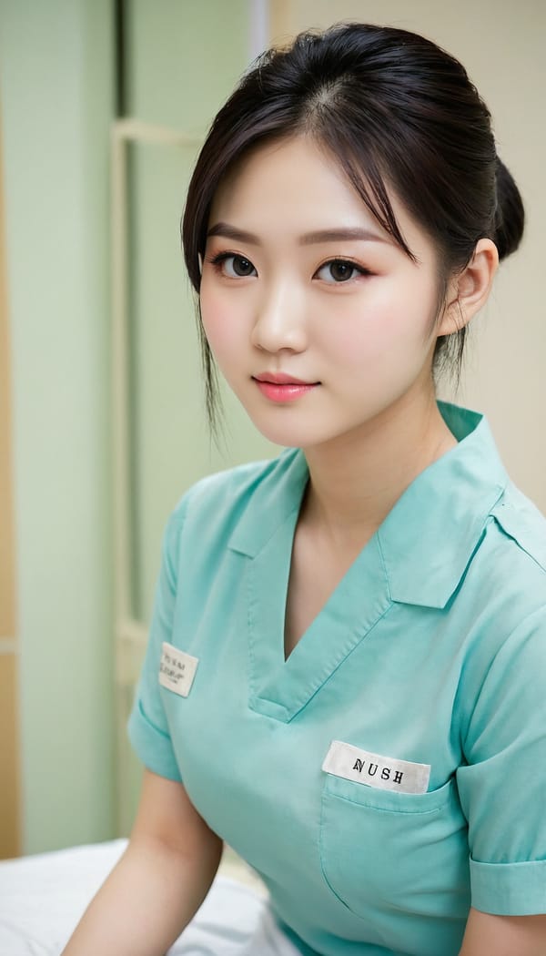 Tags: 21872187, SDXL
{"3": {"inputs": {"seed": 792873458413709, "steps": 32, "cfg": 5.93, "sampler_name": "dpmpp_2m", "scheduler": "karras", "denoise": 1.0, "model": ["27", 0], "positive": ["6", 0], "negative": ["7", 0], "latent_image": ["5", 0]}, "class_type": "KSampler"}, "4": {"inputs": {"ckpt_name": "juggernautXL_v8Rundiffusion.safetensors"}, "class_type": "CheckpointLoaderSimple"}, "5": {"inputs": {"width": 768, "height": 1344, "batch_size": 1}, "class_type": "EmptyLatentImage"}, "6": {"inputs": {"text": "19 year old girl, (taiwanese:1.07), (eyelashes:0.97), (seductive pose:1.04), (pale skin:1.05), (temptress:1.08), (double eyelids:1.14), (seductive facial expression:0.95), (cute:1.04), (blush:1.14), (idol:0.96), (sexy lips:1.14), (slim:0.98), (detailed face:1.04), (beautiful eyes:1.00), (in a seductive pose:1.01), (large perky breasts:0.95), (cleavage:1.10), (thigh gap:1.04), (nurse in uniform:1.07) working in a hospital ward, (candid cinema:1.02), (skin fuzz:1.08), (natural looking skin:1.03), (textured skin:1.02), (detailed skin:1.09), (film:1.04), (soft lighting:1.06), (RAW:1.08), (portra:1.08)", "clip": ["27", 1]}, "class_type": "CLIPTextEncode"}, "7": {"inputs": {"text": "(distorted:1.10), (worst quality:1.12), (open mouth:1.08), (bad hands:1.08), (low resolution:1.09), (watermark:1.06), (twisted:1.08)", "clip": ["27", 1]}, "class_type": "CLIPTextEncode"}, "8": {"inputs": {"samples": ["3", 0], "vae": ["4", 2]}, "class_type": "VAEDecode"}, "25": {"inputs": {"lora_name": "nudify_xl.safetensors", "strength_model": 0.05, "strength_clip": 0.25, "model": ["4", 0], "clip": ["4", 1]}, "class_type": "LoraLoader"}, "26": {"inputs": {"lora_name": "shirtlift_SDXL_v2.safetensors", "strength_model": 0.1, "strength_clip": 0.18, "model": ["25", 0], "clip": ["25", 1]}, "class_type": "LoraLoader"}, "27": {"inputs": {"lora_name": "PerfectEyesXL.safetensors", "strength_model": 0.09, "strength_clip": 0.19, "model": ["26", 0], "clip": ["26", 1]}, "class_type": "LoraLoader"}, "30": {"inputs": {"model_name": "4x_NMKD-Superscale-SP_178000_G.pth"}, "class_type": "UpscaleModelLoader"}, "31": {"inputs": {"upscale_model": ["30", 0], "image": ["8", 0]}, "class_type": "ImageUpscaleWithModel"}, "32": {"inputs": {"upscale_method": "lanczos", "scale_by": 0.5, "image": ["31", 0]}, "class_type": "ImageScaleBy"}, "33": {"inputs": {"pixels": ["32", 0], "vae": ["4", 2]}, "class_type": "VAEEncode"}, "34": {"inputs": {"seed": 792873458413709, "steps": 32, "cfg": 5.93, "sampler_name": "dpmpp_2m", "scheduler": "karras", "denoise": 0.3, "model": ["27", 0], "positive": ["6", 0], "negative": ["7", 0], "latent_image": ["33", 0]}, "class_type": "KSampler"}, "36": {"inputs": {"samples": ["34", 0], "vae": ["4", 2]}, "class_type": "VAEDecode"}, "39": {"inputs": {"filename_prefix": "comfyapi-1707516936383", "images": ["36", 0]}, "class_type": "SaveImage"}}