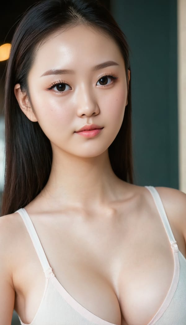 Tags: 21872187, SDXL
{"3": {"inputs": {"seed": 128566490175808, "steps": 64, "cfg": 6.18, "sampler_name": "dpmpp_2m", "scheduler": "karras", "denoise": 1.0, "model": ["27", 0], "positive": ["6", 0], "negative": ["7", 0], "latent_image": ["5", 0]}, "class_type": "KSampler"}, "4": {"inputs": {"ckpt_name": "juggernautXL_v8Rundiffusion.safetensors"}, "class_type": "CheckpointLoaderSimple"}, "5": {"inputs": {"width": 768, "height": 1344, "batch_size": 1}, "class_type": "EmptyLatentImage"}, "6": {"inputs": {"text": "22 year old girl, (chinese:1.00), (irish:1.04), (detailed face:0.96), (eyelashes:1.11), (seductive facial expression:1.02), (pale skin:0.97), (double eyelids:1.13), (slim:1.07), (temptress:1.11), (sexy lips:1.03), (cute:0.95), (blush:1.03), (idol:1.06), (seductive pose:1.04), (beautiful eyes:1.01), (in a seductive pose:1.09), (large perky breasts:1.07), (cleavage:1.07), (thigh gap:0.98), (white tanktop:1.02), busy street, (detailed skin:1.01), (RAW:1.06), (textured skin:1.09), (natural looking skin:1.00), (film:1.04), (skin fuzz:1.03), (candid cinema:1.02), (soft lighting:1.09), (portra:1.09)", "clip": ["27", 1]}, "class_type": "CLIPTextEncode"}, "7": {"inputs": {"text": "(worst quality:1.11), (bad hands:1.10), (low resolution:1.06), (distorted:1.13), (watermark:1.06), (open mouth:1.11), (twisted:1.08)", "clip": ["27", 1]}, "class_type": "CLIPTextEncode"}, "8": {"inputs": {"samples": ["3", 0], "vae": ["4", 2]}, "class_type": "VAEDecode"}, "25": {"inputs": {"lora_name": "nudify_xl.safetensors", "strength_model": 0.1, "strength_clip": 0.0, "model": ["4", 0], "clip": ["4", 1]}, "class_type": "LoraLoader"}, "26": {"inputs": {"lora_name": "shirtlift_SDXL_v2.safetensors", "strength_model": 0.04, "strength_clip": 0.05, "model": ["25", 0], "clip": ["25", 1]}, "class_type": "LoraLoader"}, "27": {"inputs": {"lora_name": "PerfectEyesXL.safetensors", "strength_model": 0.03, "strength_clip": 0.06, "model": ["26", 0], "clip": ["26", 1]}, "class_type": "LoraLoader"}, "30": {"inputs": {"model_name": "4x_NMKD-Superscale-SP_178000_G.pth"}, "class_type": "UpscaleModelLoader"}, "31": {"inputs": {"upscale_model": ["30", 0], "image": ["8", 0]}, "class_type": "ImageUpscaleWithModel"}, "32": {"inputs": {"upscale_method": "lanczos", "scale_by": 0.5, "image": ["31", 0]}, "class_type": "ImageScaleBy"}, "33": {"inputs": {"pixels": ["32", 0], "vae": ["4", 2]}, "class_type": "VAEEncode"}, "34": {"inputs": {"seed": 128566490175808, "steps": 64, "cfg": 6.18, "sampler_name": "dpmpp_2m", "scheduler": "karras", "denoise": 0.3, "model": ["27", 0], "positive": ["6", 0], "negative": ["7", 0], "latent_image": ["33", 0]}, "class_type": "KSampler"}, "36": {"inputs": {"samples": ["34", 0], "vae": ["4", 2]}, "class_type": "VAEDecode"}, "39": {"inputs": {"filename_prefix": "comfyapi-1708046667402", "images": ["36", 0]}, "class_type": "SaveImage"}}