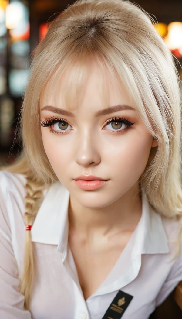 Tags: 21872187, SDXL
{"3": {"inputs": {"seed": 985115782354889, "steps": 64, "cfg": 5.17, "sampler_name": "dpmpp_2m", "scheduler": "karras", "denoise": 1.0, "model": ["27", 0], "positive": ["6", 0], "negative": ["7", 0], "latent_image": ["5", 0]}, "class_type": "KSampler"}, "4": {"inputs": {"ckpt_name": "juggernautxl.safetensors"}, "class_type": "CheckpointLoaderSimple"}, "5": {"inputs": {"width": 768, "height": 1344, "batch_size": 1}, "class_type": "EmptyLatentImage"}, "6": {"inputs": {"text": "28 year old girl, (russian:1.11), (beautiful eyes:0.96), (idol:0.95), (seductive pose:0.99), (slim:1.09), (sexy lips:0.97), (eyelashes:1.14), (detailed face:1.02), (double eyelids:1.12), (blush:0.96), (seductive facial expression:1.02), (cute:0.99), (temptress:1.13), (pale skin:1.09), (on all fours:1.09), (spreading ass cheeks:1.00), (from behind:1.14), (backboob:1.02), (a waitress in uniform:0.95) working at a restaurant, (natural looking skin:1.00), (portra:1.00), (RAW:1.05), (detailed skin:1.00), (textured skin:1.04), (soft lighting:1.04), (candid cinema:1.00), (skin fuzz:1.03), (film:1.08)", "clip": ["27", 1]}, "class_type": "CLIPTextEncode"}, "7": {"inputs": {"text": "(watermark:1.12), (bad hands:1.07), (twisted:1.12), (worst quality:1.07), (open mouth:1.11), (distorted:1.05)", "clip": ["27", 1]}, "class_type": "CLIPTextEncode"}, "8": {"inputs": {"samples": ["3", 0], "vae": ["4", 2]}, "class_type": "VAEDecode"}, "25": {"inputs": {"lora_name": "nudify_xl.safetensors", "strength_model": 0.27, "strength_clip": 0.35, "model": ["4", 0], "clip": ["4", 1]}, "class_type": "LoraLoader"}, "26": {"inputs": {"lora_name": "shirtlift_SDXL_v2.safetensors", "strength_model": 0.11, "strength_clip": 0.17, "model": ["25", 0], "clip": ["25", 1]}, "class_type": "LoraLoader"}, "27": {"inputs": {"lora_name": "PerfectEyesXL.safetensors", "strength_model": 0.05, "strength_clip": 0.06, "model": ["26", 0], "clip": ["26", 1]}, "class_type": "LoraLoader"}, "30": {"inputs": {"model_name": "4x_NMKD-Superscale-SP_178000_G.pth"}, "class_type": "UpscaleModelLoader"}, "31": {"inputs": {"upscale_model": ["30", 0], "image": ["8", 0]}, "class_type": "ImageUpscaleWithModel"}, "32": {"inputs": {"upscale_method": "lanczos", "scale_by": 0.5, "image": ["31", 0]}, "class_type": "ImageScaleBy"}, "33": {"inputs": {"pixels": ["32", 0], "vae": ["4", 2]}, "class_type": "VAEEncode"}, "34": {"inputs": {"seed": 985115782354889, "steps": 64, "cfg": 5.17, "sampler_name": "dpmpp_2m", "scheduler": "karras", "denoise": 0.3, "model": ["27", 0], "positive": ["6", 0], "negative": ["7", 0], "latent_image": ["33", 0]}, "class_type": "KSampler"}, "36": {"inputs": {"samples": ["34", 0], "vae": ["4", 2]}, "class_type": "VAEDecode"}, "39": {"inputs": {"filename_prefix": "comfyapi-1731596506944", "images": ["36", 0]}, "class_type": "SaveImage"}}