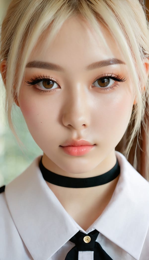 Tags: 21872187, SDXL
{"3": {"inputs": {"seed": 331546375299981, "steps": 32, "cfg": 6.95, "sampler_name": "dpmpp_2m", "scheduler": "karras", "denoise": 1.0, "model": ["27", 0], "positive": ["6", 0], "negative": ["7", 0], "latent_image": ["5", 0]}, "class_type": "KSampler"}, "4": {"inputs": {"ckpt_name": "juggernautxl.safetensors"}, "class_type": "CheckpointLoaderSimple"}, "5": {"inputs": {"width": 768, "height": 1344, "batch_size": 1}, "class_type": "EmptyLatentImage"}, "6": {"inputs": {"text": "19 year old girl, (eyelashes:0.98), (sexy lips:1.09), (seductive facial expression:1.02), (double eyelids:1.05), (detailed face:1.12), (beautiful eyes:1.01), (cute:1.06), (pale skin:0.99), (slim:1.02), (idol:0.99), (temptress:1.12), (seductive pose:1.08), (blush:1.07), (in a seductive pose:0.98), (large perky breasts:0.98), (cleavage:1.12), (thigh gap:1.10), (school uniform:1.07), choker, busy street, (RAW:1.06), (film:1.01), (textured skin:1.04), (candid cinema:1.04), (detailed skin:1.05), (soft lighting:1.05), (skin fuzz:1.08), (portra:1.06)", "clip": ["27", 1]}, "class_type": "CLIPTextEncode"}, "7": {"inputs": {"text": "(distorted:1.12), (low resolution:1.05), (worst quality:1.09), (twisted:1.08), (open mouth:1.08), (watermark:1.06), (bad hands:1.10)", "clip": ["27", 1]}, "class_type": "CLIPTextEncode"}, "8": {"inputs": {"samples": ["3", 0], "vae": ["4", 2]}, "class_type": "VAEDecode"}, "25": {"inputs": {"lora_name": "nudify_xl.safetensors", "strength_model": 0.19, "strength_clip": 0.21, "model": ["4", 0], "clip": ["4", 1]}, "class_type": "LoraLoader"}, "26": {"inputs": {"lora_name": "shirtlift_SDXL_v2.safetensors", "strength_model": 0.04, "strength_clip": 0.16, "model": ["25", 0], "clip": ["25", 1]}, "class_type": "LoraLoader"}, "27": {"inputs": {"lora_name": "PerfectEyesXL.safetensors", "strength_model": 0.06, "strength_clip": 0.12, "model": ["26", 0], "clip": ["26", 1]}, "class_type": "LoraLoader"}, "30": {"inputs": {"model_name": "4x_NMKD-Superscale-SP_178000_G.pth"}, "class_type": "UpscaleModelLoader"}, "31": {"inputs": {"upscale_model": ["30", 0], "image": ["8", 0]}, "class_type": "ImageUpscaleWithModel"}, "32": {"inputs": {"upscale_method": "lanczos", "scale_by": 0.5, "image": ["31", 0]}, "class_type": "ImageScaleBy"}, "33": {"inputs": {"pixels": ["32", 0], "vae": ["4", 2]}, "class_type": "VAEEncode"}, "34": {"inputs": {"seed": 331546375299981, "steps": 32, "cfg": 6.95, "sampler_name": "dpmpp_2m", "scheduler": "karras", "denoise": 0.3, "model": ["27", 0], "positive": ["6", 0], "negative": ["7", 0], "latent_image": ["33", 0]}, "class_type": "KSampler"}, "36": {"inputs": {"samples": ["34", 0], "vae": ["4", 2]}, "class_type": "VAEDecode"}, "39": {"inputs": {"filename_prefix": "comfyapi-1714328760098", "images": ["36", 0]}, "class_type": "SaveImage"}}