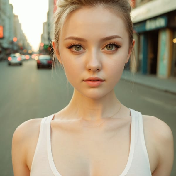 Tags: 21872187, SDXL
{"3": {"inputs": {"seed": 991631171560976, "steps": 32, "cfg": 7.36, "sampler_name": "dpmpp_2m", "scheduler": "karras", "denoise": 1.0, "model": ["27", 0], "positive": ["6", 0], "negative": ["7", 0], "latent_image": ["5", 0]}, "class_type": "KSampler"}, "4": {"inputs": {"ckpt_name": "juggernautxl.safetensors"}, "class_type": "CheckpointLoaderSimple"}, "5": {"inputs": {"width": 1024, "height": 1024, "batch_size": 1}, "class_type": "EmptyLatentImage"}, "6": {"inputs": {"text": "24 year old girl, (ukrainian:1.00), (double eyelids:0.95), (temptress:1.05), (idol:0.96), (seductive pose:1.08), (detailed face:1.09), (beautiful eyes:1.13), (slim:1.06), (sexy lips:1.03), (pale skin:0.99), (seductive facial expression:0.98), (blush:0.97), (eyelashes:1.06), (perky ass:1.04), (exposed ass:0.99), (looking back:1.06), (sexy ass:1.12), (thigh gap:1.00), (white tanktop:1.02), busy street, (portra:1.05), (film:1.07), (RAW:1.08), (natural looking skin:1.08), (textured skin:1.01), (soft lighting:1.00), (skin fuzz:1.06), (candid cinema:1.07), (detailed skin:1.05)", "clip": ["27", 1]}, "class_type": "CLIPTextEncode"}, "7": {"inputs": {"text": "(watermark:1.07), (twisted:1.10), (open mouth:1.05), (low resolution:1.05), (distorted:1.10), (worst quality:1.12), (bad hands:1.11)", "clip": ["27", 1]}, "class_type": "CLIPTextEncode"}, "8": {"inputs": {"samples": ["3", 0], "vae": ["4", 2]}, "class_type": "VAEDecode"}, "25": {"inputs": {"lora_name": "nudify_xl.safetensors", "strength_model": 0.37, "strength_clip": 0.32, "model": ["4", 0], "clip": ["4", 1]}, "class_type": "LoraLoader"}, "26": {"inputs": {"lora_name": "shirtlift_SDXL_v2.safetensors", "strength_model": 0.09, "strength_clip": 0.14, "model": ["25", 0], "clip": ["25", 1]}, "class_type": "LoraLoader"}, "27": {"inputs": {"lora_name": "PerfectEyesXL.safetensors", "strength_model": 0.01, "strength_clip": 0.01, "model": ["26", 0], "clip": ["26", 1]}, "class_type": "LoraLoader"}, "30": {"inputs": {"model_name": "4x_NMKD-Superscale-SP_178000_G.pth"}, "class_type": "UpscaleModelLoader"}, "31": {"inputs": {"upscale_model": ["30", 0], "image": ["8", 0]}, "class_type": "ImageUpscaleWithModel"}, "32": {"inputs": {"upscale_method": "lanczos", "scale_by": 0.5, "image": ["31", 0]}, "class_type": "ImageScaleBy"}, "33": {"inputs": {"pixels": ["32", 0], "vae": ["4", 2]}, "class_type": "VAEEncode"}, "34": {"inputs": {"seed": 991631171560976, "steps": 32, "cfg": 7.36, "sampler_name": "dpmpp_2m", "scheduler": "karras", "denoise": 0.3, "model": ["27", 0], "positive": ["6", 0], "negative": ["7", 0], "latent_image": ["33", 0]}, "class_type": "KSampler"}, "36": {"inputs": {"samples": ["34", 0], "vae": ["4", 2]}, "class_type": "VAEDecode"}, "39": {"inputs": {"filename_prefix": "comfyapi-1714943214361", "images": ["36", 0]}, "class_type": "SaveImage"}}