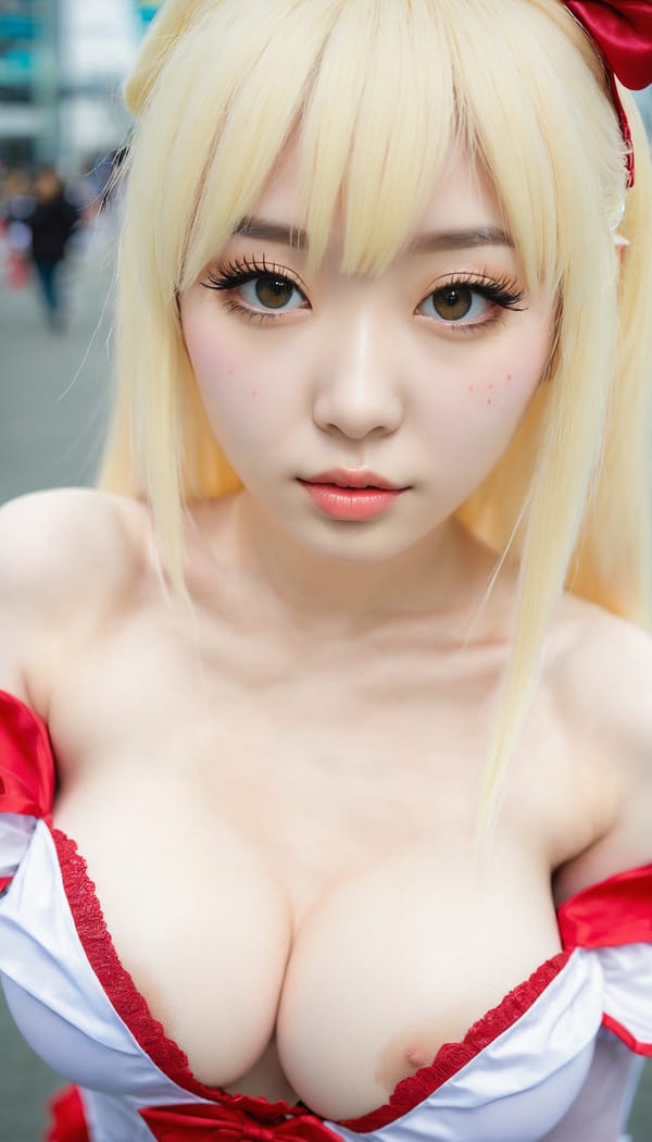 Tags: 21872187, SDXL
{"3": {"inputs": {"seed": 948103265139765, "steps": 64, "cfg": 7.96, "sampler_name": "dpmpp_2m", "scheduler": "karras", "denoise": 1.0, "model": ["27", 0], "positive": ["6", 0], "negative": ["7", 0], "latent_image": ["5", 0]}, "class_type": "KSampler"}, "4": {"inputs": {"ckpt_name": "juggernautxl.safetensors"}, "class_type": "CheckpointLoaderSimple"}, "5": {"inputs": {"width": 768, "height": 1344, "batch_size": 1}, "class_type": "EmptyLatentImage"}, "6": {"inputs": {"text": "24 year old girl, (irish:0.95), (korean:1.04), (russian:1.04), (japanese:0.96), (pale skin:1.00), (idol:1.14), (beautiful eyes:1.00), (temptress:0.97), (seductive facial expression:0.95), (eyelashes:1.07), (cute:1.01), (blush:1.01), (detailed face:1.01), (double eyelids:1.11), (sexy lips:1.14), (slim:1.12), (in a seductive pose:0.95), (large perky breasts:1.06), (cleavage:1.07), (thigh gap:1.07), (in a cosplay:1.14) at comiket posing for camera, (natural looking skin:1.05), (candid cinema:1.06), (portra:1.04), (RAW:1.09), (soft lighting:1.06), (textured skin:1.09), (skin fuzz:1.00), (film:1.01), (detailed skin:1.07)", "clip": ["27", 1]}, "class_type": "CLIPTextEncode"}, "7": {"inputs": {"text": "(bad hands:1.05), (twisted:1.06), (watermark:1.08), (distorted:1.08), (low resolution:1.09), (open mouth:1.09), (worst quality:1.13)", "clip": ["27", 1]}, "class_type": "CLIPTextEncode"}, "8": {"inputs": {"samples": ["3", 0], "vae": ["4", 2]}, "class_type": "VAEDecode"}, "25": {"inputs": {"lora_name": "nudify_xl.safetensors", "strength_model": 0.11, "strength_clip": 0.23, "model": ["4", 0], "clip": ["4", 1]}, "class_type": "LoraLoader"}, "26": {"inputs": {"lora_name": "shirtlift_SDXL_v2.safetensors", "strength_model": 0.14, "strength_clip": 0.0, "model": ["25", 0], "clip": ["25", 1]}, "class_type": "LoraLoader"}, "27": {"inputs": {"lora_name": "PerfectEyesXL.safetensors", "strength_model": 0.13, "strength_clip": 0.19, "model": ["26", 0], "clip": ["26", 1]}, "class_type": "LoraLoader"}, "30": {"inputs": {"model_name": "4x_NMKD-Superscale-SP_178000_G.pth"}, "class_type": "UpscaleModelLoader"}, "31": {"inputs": {"upscale_model": ["30", 0], "image": ["8", 0]}, "class_type": "ImageUpscaleWithModel"}, "32": {"inputs": {"upscale_method": "lanczos", "scale_by": 0.5, "image": ["31", 0]}, "class_type": "ImageScaleBy"}, "33": {"inputs": {"pixels": ["32", 0], "vae": ["4", 2]}, "class_type": "VAEEncode"}, "34": {"inputs": {"seed": 948103265139765, "steps": 64, "cfg": 7.96, "sampler_name": "dpmpp_2m", "scheduler": "karras", "denoise": 0.3, "model": ["27", 0], "positive": ["6", 0], "negative": ["7", 0], "latent_image": ["33", 0]}, "class_type": "KSampler"}, "36": {"inputs": {"samples": ["34", 0], "vae": ["4", 2]}, "class_type": "VAEDecode"}, "39": {"inputs": {"filename_prefix": "comfyapi-1732554538817", "images": ["36", 0]}, "class_type": "SaveImage"}}