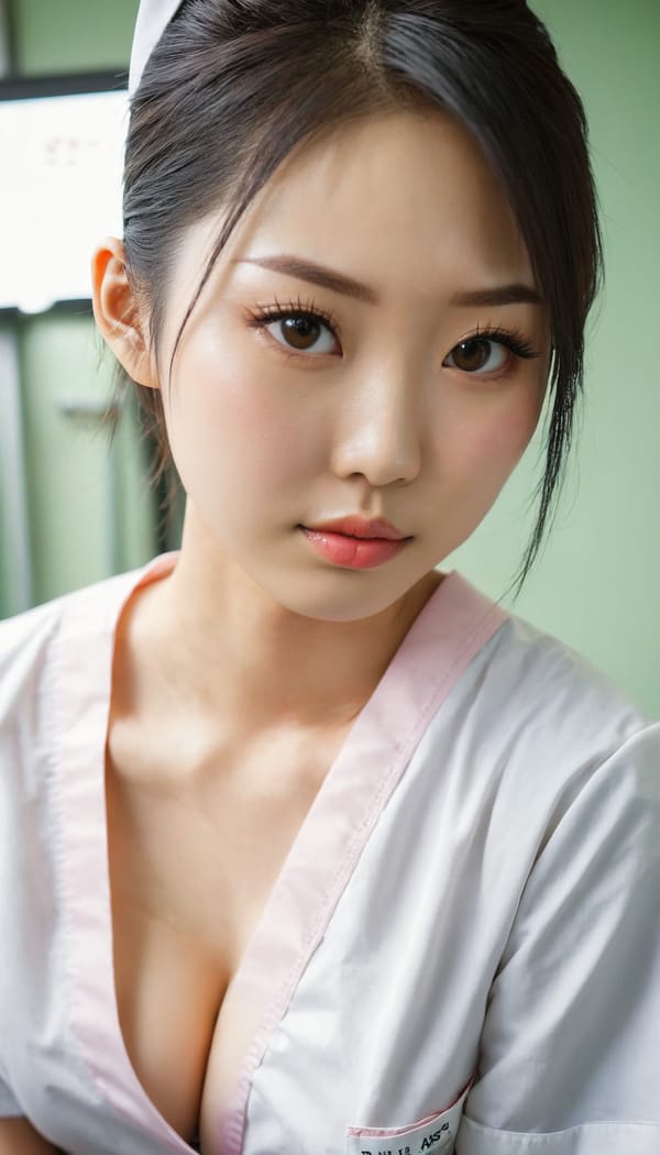 Tags: 21872187, SDXL
{"3": {"inputs": {"seed": 873205226540355, "steps": 64, "cfg": 6.88, "sampler_name": "dpmpp_2m", "scheduler": "karras", "denoise": 1.0, "model": ["27", 0], "positive": ["6", 0], "negative": ["7", 0], "latent_image": ["5", 0]}, "class_type": "KSampler"}, "4": {"inputs": {"ckpt_name": "juggernautxl.safetensors"}, "class_type": "CheckpointLoaderSimple"}, "5": {"inputs": {"width": 768, "height": 1344, "batch_size": 1}, "class_type": "EmptyLatentImage"}, "6": {"inputs": {"text": "28 year old girl, (japanese:1.13), (taiwanese:1.06), (cute:1.01), (sexy lips:1.10), (eyelashes:0.98), (pale skin:0.99), (double eyelids:1.10), (beautiful eyes:1.03), (slim:1.08), (temptress:1.03), (blush:1.03), (seductive pose:1.04), (detailed face:1.09), (seductive facial expression:1.03), (on all fours:1.08), (spreading ass cheeks:1.13), (from behind:1.03), (backboob:1.12), (nurse in uniform:1.10) working in a hospital ward, (film:1.05), (detailed skin:1.02), (natural looking skin:1.09), (soft lighting:1.02), (candid cinema:1.03), (RAW:1.08), (skin fuzz:1.04), (textured skin:1.02), (portra:1.09)", "clip": ["27", 1]}, "class_type": "CLIPTextEncode"}, "7": {"inputs": {"text": "(low resolution:1.10), (distorted:1.05), (worst quality:1.09), (watermark:1.09), (bad hands:1.14), (open mouth:1.13), (twisted:1.07)", "clip": ["27", 1]}, "class_type": "CLIPTextEncode"}, "8": {"inputs": {"samples": ["3", 0], "vae": ["4", 2]}, "class_type": "VAEDecode"}, "25": {"inputs": {"lora_name": "nudify_xl.safetensors", "strength_model": 0.34, "strength_clip": 0.37, "model": ["4", 0], "clip": ["4", 1]}, "class_type": "LoraLoader"}, "26": {"inputs": {"lora_name": "shirtlift_SDXL_v2.safetensors", "strength_model": 0.07, "strength_clip": 0.07, "model": ["25", 0], "clip": ["25", 1]}, "class_type": "LoraLoader"}, "27": {"inputs": {"lora_name": "PerfectEyesXL.safetensors", "strength_model": 0.11, "strength_clip": 0.09, "model": ["26", 0], "clip": ["26", 1]}, "class_type": "LoraLoader"}, "30": {"inputs": {"model_name": "4x_NMKD-Superscale-SP_178000_G.pth"}, "class_type": "UpscaleModelLoader"}, "31": {"inputs": {"upscale_model": ["30", 0], "image": ["8", 0]}, "class_type": "ImageUpscaleWithModel"}, "32": {"inputs": {"upscale_method": "lanczos", "scale_by": 0.5, "image": ["31", 0]}, "class_type": "ImageScaleBy"}, "33": {"inputs": {"pixels": ["32", 0], "vae": ["4", 2]}, "class_type": "VAEEncode"}, "34": {"inputs": {"seed": 873205226540355, "steps": 64, "cfg": 6.88, "sampler_name": "dpmpp_2m", "scheduler": "karras", "denoise": 0.3, "model": ["27", 0], "positive": ["6", 0], "negative": ["7", 0], "latent_image": ["33", 0]}, "class_type": "KSampler"}, "36": {"inputs": {"samples": ["34", 0], "vae": ["4", 2]}, "class_type": "VAEDecode"}, "39": {"inputs": {"filename_prefix": "comfyapi-1714690927919", "images": ["36", 0]}, "class_type": "SaveImage"}}