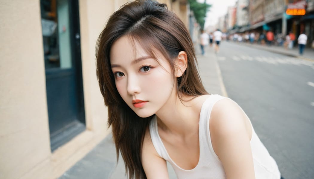 Tags: 21872187, SDXL
{"3": {"inputs": {"seed": 955179854882148, "steps": 64, "cfg": 7.2, "sampler_name": "dpmpp_2m", "scheduler": "karras", "denoise": 1.0, "model": ["27", 0], "positive": ["6", 0], "negative": ["7", 0], "latent_image": ["5", 0]}, "class_type": "KSampler"}, "4": {"inputs": {"ckpt_name": "leosamsHelloworldSDXL_helloworldSDXL32DPO.safetensors"}, "class_type": "CheckpointLoaderSimple"}, "5": {"inputs": {"width": 1344, "height": 768, "batch_size": 1}, "class_type": "EmptyLatentImage"}, "6": {"inputs": {"text": "27 year old girl, (seductive facial expression:1.09), (idol:1.11), (beautiful eyes:1.08), (pale skin:0.95), (temptress:1.01), (cute:1.11), (detailed face:1.01), (eyelashes:1.02), (blush:0.97), (sexy lips:1.06), (slim:1.13), (seductive pose:1.00), (double eyelids:1.09), (perky ass:1.09), (exposed ass:1.03), (looking back:0.97), (sexy ass:1.03), (thigh gap:1.10), (white tanktop:1.08), busy street, (detailed skin:1.04), (textured skin:1.09), (soft lighting:1.00), (film:1.05), (natural looking skin:1.04), (skin fuzz:1.06), (candid cinema:1.00), (portra:1.07), (RAW:1.07)", "clip": ["27", 1]}, "class_type": "CLIPTextEncode"}, "7": {"inputs": {"text": "(twisted:1.11), (low resolution:1.08), (watermark:1.05), (bad hands:1.05), (worst quality:1.11), (distorted:1.08), (open mouth:1.12)", "clip": ["27", 1]}, "class_type": "CLIPTextEncode"}, "8": {"inputs": {"samples": ["3", 0], "vae": ["4", 2]}, "class_type": "VAEDecode"}, "25": {"inputs": {"lora_name": "nudify_xl.safetensors", "strength_model": 0.36, "strength_clip": 0.2, "model": ["4", 0], "clip": ["4", 1]}, "class_type": "LoraLoader"}, "26": {"inputs": {"lora_name": "shirtlift_SDXL_v2.safetensors", "strength_model": 0.08, "strength_clip": 0.06, "model": ["25", 0], "clip": ["25", 1]}, "class_type": "LoraLoader"}, "27": {"inputs": {"lora_name": "PerfectEyesXL.safetensors", "strength_model": 0.0, "strength_clip": 0.03, "model": ["26", 0], "clip": ["26", 1]}, "class_type": "LoraLoader"}, "30": {"inputs": {"model_name": "4x_NMKD-Superscale-SP_178000_G.pth"}, "class_type": "UpscaleModelLoader"}, "31": {"inputs": {"upscale_model": ["30", 0], "image": ["8", 0]}, "class_type": "ImageUpscaleWithModel"}, "32": {"inputs": {"upscale_method": "lanczos", "scale_by": 0.5, "image": ["31", 0]}, "class_type": "ImageScaleBy"}, "33": {"inputs": {"pixels": ["32", 0], "vae": ["4", 2]}, "class_type": "VAEEncode"}, "34": {"inputs": {"seed": 955179854882148, "steps": 64, "cfg": 7.2, "sampler_name": "dpmpp_2m", "scheduler": "karras", "denoise": 0.3, "model": ["27", 0], "positive": ["6", 0], "negative": ["7", 0], "latent_image": ["33", 0]}, "class_type": "KSampler"}, "36": {"inputs": {"samples": ["34", 0], "vae": ["4", 2]}, "class_type": "VAEDecode"}, "39": {"inputs": {"filename_prefix": "comfyapi-1707525992021", "images": ["36", 0]}, "class_type": "SaveImage"}}