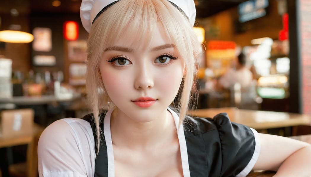 Tags: 21872187, SDXL
{"3": {"inputs": {"seed": 661456460724862, "steps": 64, "cfg": 5.44, "sampler_name": "dpmpp_2m", "scheduler": "karras", "denoise": 1.0, "model": ["27", 0], "positive": ["6", 0], "negative": ["7", 0], "latent_image": ["5", 0]}, "class_type": "KSampler"}, "4": {"inputs": {"ckpt_name": "juggernautxl.safetensors"}, "class_type": "CheckpointLoaderSimple"}, "5": {"inputs": {"width": 1344, "height": 768, "batch_size": 1}, "class_type": "EmptyLatentImage"}, "6": {"inputs": {"text": "23 year old girl, (blush:0.96), (seductive pose:0.99), (detailed face:1.09), (cute:1.13), (pale skin:1.05), (double eyelids:1.00), (slim:1.11), (idol:1.01), (sexy lips:1.07), (beautiful eyes:0.96), (eyelashes:1.03), (temptress:1.07), (in a seductive pose:1.10), (large perky breasts:1.00), (cleavage:1.11), (thigh gap:1.01), (a waitress in uniform:1.02) working at a restaurant, (RAW:1.08), (natural looking skin:1.02), (skin fuzz:1.09), (portra:1.05), (detailed skin:1.03), (candid cinema:1.06), (soft lighting:1.03), (film:1.06), (textured skin:1.00)", "clip": ["27", 1]}, "class_type": "CLIPTextEncode"}, "7": {"inputs": {"text": "(watermark:1.06), (distorted:1.10), (low resolution:1.13), (bad hands:1.05), (open mouth:1.11), (worst quality:1.11), (twisted:1.08)", "clip": ["27", 1]}, "class_type": "CLIPTextEncode"}, "8": {"inputs": {"samples": ["3", 0], "vae": ["4", 2]}, "class_type": "VAEDecode"}, "25": {"inputs": {"lora_name": "nudify_xl.safetensors", "strength_model": 0.34, "strength_clip": 0.23, "model": ["4", 0], "clip": ["4", 1]}, "class_type": "LoraLoader"}, "26": {"inputs": {"lora_name": "shirtlift_SDXL_v2.safetensors", "strength_model": 0.12, "strength_clip": 0.1, "model": ["25", 0], "clip": ["25", 1]}, "class_type": "LoraLoader"}, "27": {"inputs": {"lora_name": "PerfectEyesXL.safetensors", "strength_model": 0.12, "strength_clip": 0.13, "model": ["26", 0], "clip": ["26", 1]}, "class_type": "LoraLoader"}, "30": {"inputs": {"model_name": "4x_NMKD-Superscale-SP_178000_G.pth"}, "class_type": "UpscaleModelLoader"}, "31": {"inputs": {"upscale_model": ["30", 0], "image": ["8", 0]}, "class_type": "ImageUpscaleWithModel"}, "32": {"inputs": {"upscale_method": "lanczos", "scale_by": 0.5, "image": ["31", 0]}, "class_type": "ImageScaleBy"}, "33": {"inputs": {"pixels": ["32", 0], "vae": ["4", 2]}, "class_type": "VAEEncode"}, "34": {"inputs": {"seed": 661456460724862, "steps": 64, "cfg": 5.44, "sampler_name": "dpmpp_2m", "scheduler": "karras", "denoise": 0.3, "model": ["27", 0], "positive": ["6", 0], "negative": ["7", 0], "latent_image": ["33", 0]}, "class_type": "KSampler"}, "36": {"inputs": {"samples": ["34", 0], "vae": ["4", 2]}, "class_type": "VAEDecode"}, "39": {"inputs": {"filename_prefix": "comfyapi-1726527754767", "images": ["36", 0]}, "class_type": "SaveImage"}}