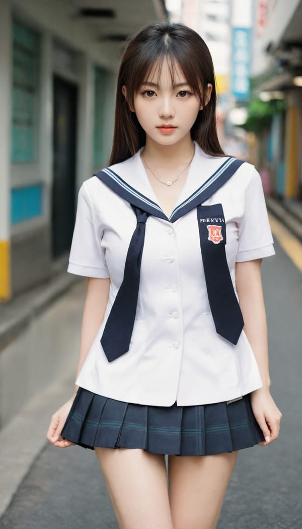 Tags: 21872187, SDXL
{"3": {"inputs": {"seed": 628314925825602, "steps": 64, "cfg": 5.19, "sampler_name": "dpmpp_2m", "scheduler": "karras", "denoise": 1.0, "model": ["27", 0], "positive": ["6", 0], "negative": ["7", 0], "latent_image": ["5", 0]}, "class_type": "KSampler"}, "4": {"inputs": {"ckpt_name": "leosamsHelloworldSDXL_helloworldSDXL32DPO.safetensors"}, "class_type": "CheckpointLoaderSimple"}, "5": {"inputs": {"width": 768, "height": 1344, "batch_size": 1}, "class_type": "EmptyLatentImage"}, "6": {"inputs": {"text": "26 year old girl, (japanese:1.08), (taiwanese:1.10), (slim:1.07), (sexy lips:0.99), (double eyelids:1.05), (beautiful eyes:1.09), (idol:1.09), (pale skin:1.04), (temptress:0.98), (detailed face:1.09), (seductive facial expression:1.10), (seductive pose:0.99), (eyelashes:0.99), (blush:1.04), (cute:1.05), (in a seductive pose:1.00), (large perky breasts:1.12), (cleavage:1.01), (thigh gap:1.05), (school uniform:1.09), choker, busy street, (detailed skin:1.05), (skin fuzz:1.09), (candid cinema:1.04), (soft lighting:1.07), (film:1.01), (RAW:1.09), (textured skin:1.04), (natural looking skin:1.08), (portra:1.08)", "clip": ["27", 1]}, "class_type": "CLIPTextEncode"}, "7": {"inputs": {"text": "(worst quality:1.11), (twisted:1.07), (low resolution:1.08), (open mouth:1.06), (watermark:1.08), (distorted:1.13), (bad hands:1.08)", "clip": ["27", 1]}, "class_type": "CLIPTextEncode"}, "8": {"inputs": {"samples": ["3", 0], "vae": ["4", 2]}, "class_type": "VAEDecode"}, "25": {"inputs": {"lora_name": "nudify_xl.safetensors", "strength_model": 0.25, "strength_clip": 0.03, "model": ["4", 0], "clip": ["4", 1]}, "class_type": "LoraLoader"}, "26": {"inputs": {"lora_name": "shirtlift_SDXL_v2.safetensors", "strength_model": 0.04, "strength_clip": 0.11, "model": ["25", 0], "clip": ["25", 1]}, "class_type": "LoraLoader"}, "27": {"inputs": {"lora_name": "PerfectEyesXL.safetensors", "strength_model": 0.01, "strength_clip": 0.19, "model": ["26", 0], "clip": ["26", 1]}, "class_type": "LoraLoader"}, "30": {"inputs": {"model_name": "4x_NMKD-Superscale-SP_178000_G.pth"}, "class_type": "UpscaleModelLoader"}, "31": {"inputs": {"upscale_model": ["30", 0], "image": ["8", 0]}, "class_type": "ImageUpscaleWithModel"}, "32": {"inputs": {"upscale_method": "lanczos", "scale_by": 0.5, "image": ["31", 0]}, "class_type": "ImageScaleBy"}, "33": {"inputs": {"pixels": ["32", 0], "vae": ["4", 2]}, "class_type": "VAEEncode"}, "34": {"inputs": {"seed": 628314925825602, "steps": 64, "cfg": 5.19, "sampler_name": "dpmpp_2m", "scheduler": "karras", "denoise": 0.3, "model": ["27", 0], "positive": ["6", 0], "negative": ["7", 0], "latent_image": ["33", 0]}, "class_type": "KSampler"}, "36": {"inputs": {"samples": ["34", 0], "vae": ["4", 2]}, "class_type": "VAEDecode"}, "39": {"inputs": {"filename_prefix": "comfyapi-1708102718155", "images": ["36", 0]}, "class_type": "SaveImage"}}