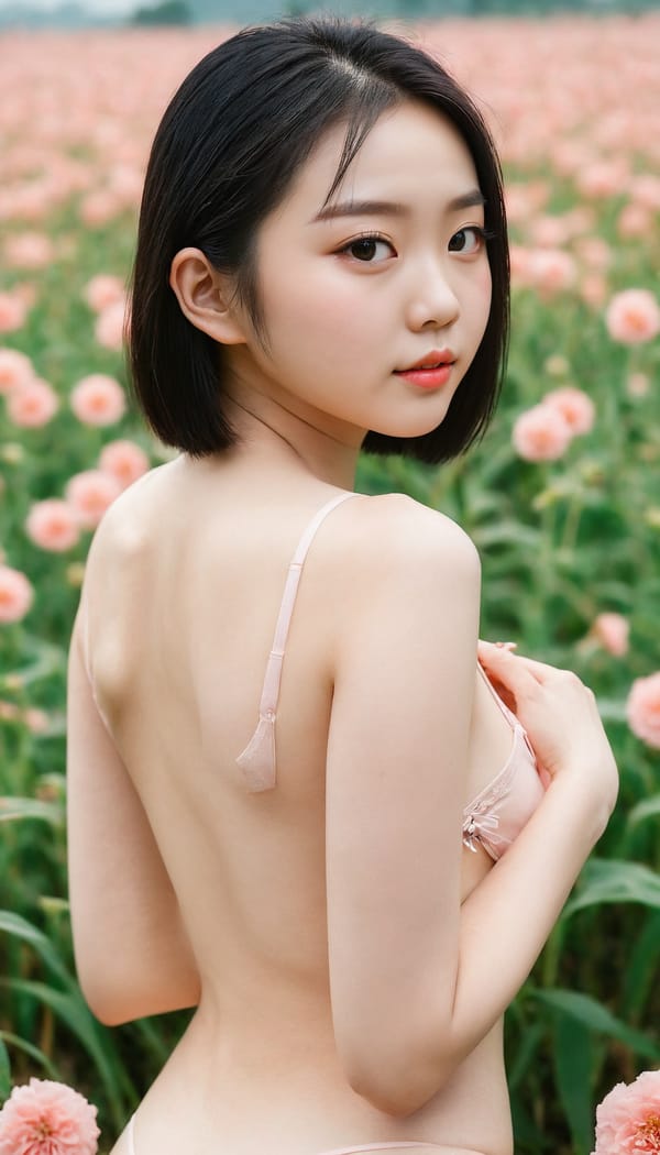 Tags: 21872187, SDXL
{"3": {"inputs": {"seed": 998528622451661, "steps": 32, "cfg": 6.44, "sampler_name": "dpmpp_2m", "scheduler": "karras", "denoise": 1.0, "model": ["27", 0], "positive": ["6", 0], "negative": ["7", 0], "latent_image": ["5", 0]}, "class_type": "KSampler"}, "4": {"inputs": {"ckpt_name": "juggernautXL_v8Rundiffusion.safetensors"}, "class_type": "CheckpointLoaderSimple"}, "5": {"inputs": {"width": 768, "height": 1344, "batch_size": 1}, "class_type": "EmptyLatentImage"}, "6": {"inputs": {"text": "20 year old girl, (chinese:1.01), (double eyelids:1.07), (detailed face:0.96), (sexy lips:1.01), (seductive pose:1.02), (seductive facial expression:1.14), (cute:1.10), (blush:1.02), (eyelashes:0.99), (slim:1.14), (temptress:1.13), (beautiful eyes:1.07), (idol:1.11), (pale skin:0.95), (perky ass:1.06), (exposed ass:1.10), (looking back:1.04), (sexy ass:0.97), (thigh gap:0.98), wearing (translucent clothes:0.99) on a flower field, (skin fuzz:1.08), (film:1.01), (candid cinema:1.05), (portra:1.09), (soft lighting:1.08), (detailed skin:1.08), (RAW:1.01), (natural looking skin:1.04), (textured skin:1.00)", "clip": ["27", 1]}, "class_type": "CLIPTextEncode"}, "7": {"inputs": {"text": "(distorted:1.12), (bad hands:1.13), (watermark:1.10), (worst quality:1.09), (open mouth:1.08), (low resolution:1.11), (twisted:1.08)", "clip": ["27", 1]}, "class_type": "CLIPTextEncode"}, "8": {"inputs": {"samples": ["3", 0], "vae": ["4", 2]}, "class_type": "VAEDecode"}, "25": {"inputs": {"lora_name": "nudify_xl.safetensors", "strength_model": 0.0, "strength_clip": 0.29, "model": ["4", 0], "clip": ["4", 1]}, "class_type": "LoraLoader"}, "26": {"inputs": {"lora_name": "shirtlift_SDXL_v2.safetensors", "strength_model": 0.1, "strength_clip": 0.02, "model": ["25", 0], "clip": ["25", 1]}, "class_type": "LoraLoader"}, "27": {"inputs": {"lora_name": "PerfectEyesXL.safetensors", "strength_model": 0.13, "strength_clip": 0.03, "model": ["26", 0], "clip": ["26", 1]}, "class_type": "LoraLoader"}, "30": {"inputs": {"model_name": "4x_NMKD-Superscale-SP_178000_G.pth"}, "class_type": "UpscaleModelLoader"}, "31": {"inputs": {"upscale_model": ["30", 0], "image": ["8", 0]}, "class_type": "ImageUpscaleWithModel"}, "32": {"inputs": {"upscale_method": "lanczos", "scale_by": 0.5, "image": ["31", 0]}, "class_type": "ImageScaleBy"}, "33": {"inputs": {"pixels": ["32", 0], "vae": ["4", 2]}, "class_type": "VAEEncode"}, "34": {"inputs": {"seed": 998528622451661, "steps": 32, "cfg": 6.44, "sampler_name": "dpmpp_2m", "scheduler": "karras", "denoise": 0.3, "model": ["27", 0], "positive": ["6", 0], "negative": ["7", 0], "latent_image": ["33", 0]}, "class_type": "KSampler"}, "36": {"inputs": {"samples": ["34", 0], "vae": ["4", 2]}, "class_type": "VAEDecode"}, "39": {"inputs": {"filename_prefix": "comfyapi-1707706988172", "images": ["36", 0]}, "class_type": "SaveImage"}}