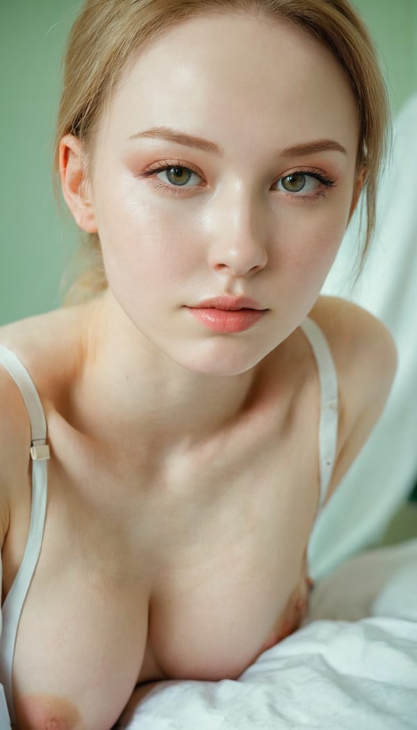 Tags: 21872187, SDXL
{"3": {"inputs": {"seed": 336066539866109, "steps": 64, "cfg": 5.67, "sampler_name": "dpmpp_2m", "scheduler": "karras", "denoise": 1.0, "model": ["27", 0], "positive": ["6", 0], "negative": ["7", 0], "latent_image": ["5", 0]}, "class_type": "KSampler"}, "4": {"inputs": {"ckpt_name": "juggernautxl.safetensors"}, "class_type": "CheckpointLoaderSimple"}, "5": {"inputs": {"width": 768, "height": 1344, "batch_size": 1}, "class_type": "EmptyLatentImage"}, "6": {"inputs": {"text": "28 year old girl, (russian:0.96), (seductive pose:1.04), (slim:0.95), (beautiful eyes:1.06), (blush:1.12), (cute:1.13), (sexy lips:1.13), (temptress:1.13), (double eyelids:1.05), (pale skin:1.11), (seductive facial expression:1.13), (idol:0.95), (detailed face:0.96), (on all fours:1.14), (spreading ass cheeks:0.97), (from behind:1.06), (backboob:0.97), (nurse in uniform:0.96) working in a hospital ward, (candid cinema:1.01), (natural looking skin:1.01), (detailed skin:1.08), (film:1.08), (soft lighting:1.09), (RAW:1.00), (portra:1.07), (textured skin:1.06), (skin fuzz:1.01)", "clip": ["27", 1]}, "class_type": "CLIPTextEncode"}, "7": {"inputs": {"text": "(bad hands:1.13), (watermark:1.14), (twisted:1.08), (distorted:1.08), (worst quality:1.06), (open mouth:1.08), (low resolution:1.11)", "clip": ["27", 1]}, "class_type": "CLIPTextEncode"}, "8": {"inputs": {"samples": ["3", 0], "vae": ["4", 2]}, "class_type": "VAEDecode"}, "25": {"inputs": {"lora_name": "nudify_xl.safetensors", "strength_model": 0.24, "strength_clip": 0.18, "model": ["4", 0], "clip": ["4", 1]}, "class_type": "LoraLoader"}, "26": {"inputs": {"lora_name": "shirtlift_SDXL_v2.safetensors", "strength_model": 0.11, "strength_clip": 0.16, "model": ["25", 0], "clip": ["25", 1]}, "class_type": "LoraLoader"}, "27": {"inputs": {"lora_name": "PerfectEyesXL.safetensors", "strength_model": 0.19, "strength_clip": 0.16, "model": ["26", 0], "clip": ["26", 1]}, "class_type": "LoraLoader"}, "30": {"inputs": {"model_name": "4x_NMKD-Superscale-SP_178000_G.pth"}, "class_type": "UpscaleModelLoader"}, "31": {"inputs": {"upscale_model": ["30", 0], "image": ["8", 0]}, "class_type": "ImageUpscaleWithModel"}, "32": {"inputs": {"upscale_method": "lanczos", "scale_by": 0.5, "image": ["31", 0]}, "class_type": "ImageScaleBy"}, "33": {"inputs": {"pixels": ["32", 0], "vae": ["4", 2]}, "class_type": "VAEEncode"}, "34": {"inputs": {"seed": 336066539866109, "steps": 64, "cfg": 5.67, "sampler_name": "dpmpp_2m", "scheduler": "karras", "denoise": 0.3, "model": ["27", 0], "positive": ["6", 0], "negative": ["7", 0], "latent_image": ["33", 0]}, "class_type": "KSampler"}, "36": {"inputs": {"samples": ["34", 0], "vae": ["4", 2]}, "class_type": "VAEDecode"}, "39": {"inputs": {"filename_prefix": "comfyapi-1731110927753", "images": ["36", 0]}, "class_type": "SaveImage"}}