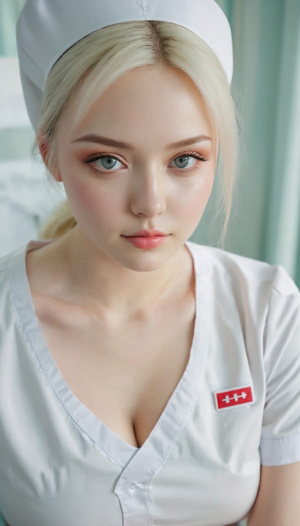 Tags: 21872187, SDXL
{"3": {"inputs": {"seed": 258245643582000, "steps": 32, "cfg": 6.25, "sampler_name": "dpmpp_2m", "scheduler": "karras", "denoise": 1.0, "model": ["27", 0], "positive": ["6", 0], "negative": ["7", 0], "latent_image": ["5", 0]}, "class_type": "KSampler"}, "4": {"inputs": {"ckpt_name": "juggernautxl.safetensors"}, "class_type": "CheckpointLoaderSimple"}, "5": {"inputs": {"width": 768, "height": 1344, "batch_size": 1}, "class_type": "EmptyLatentImage"}, "6": {"inputs": {"text": "20 year old girl, (ukrainian:1.10), (blush:1.11), (detailed face:1.14), (double eyelids:1.11), (pale skin:1.14), (idol:1.12), (cute:1.00), (seductive pose:1.13), (beautiful eyes:1.10), (sexy lips:0.96), (seductive facial expression:0.99), (temptress:1.07), (in a seductive pose:0.99), (large perky breasts:0.99), (cleavage:1.00), (thigh gap:1.09), (nurse in uniform:1.08) working in a hospital ward, (film:1.00), (portra:1.05), (textured skin:1.09), (candid cinema:1.04), (detailed skin:1.06), (soft lighting:1.00), (skin fuzz:1.07), (RAW:1.05), (natural looking skin:1.09)", "clip": ["27", 1]}, "class_type": "CLIPTextEncode"}, "7": {"inputs": {"text": "(open mouth:1.08), (low resolution:1.13), (worst quality:1.13), (distorted:1.06), (twisted:1.06), (bad hands:1.06), (watermark:1.06)", "clip": ["27", 1]}, "class_type": "CLIPTextEncode"}, "8": {"inputs": {"samples": ["3", 0], "vae": ["4", 2]}, "class_type": "VAEDecode"}, "25": {"inputs": {"lora_name": "nudify_xl.safetensors", "strength_model": 0.03, "strength_clip": 0.19, "model": ["4", 0], "clip": ["4", 1]}, "class_type": "LoraLoader"}, "26": {"inputs": {"lora_name": "shirtlift_SDXL_v2.safetensors", "strength_model": 0.07, "strength_clip": 0.17, "model": ["25", 0], "clip": ["25", 1]}, "class_type": "LoraLoader"}, "27": {"inputs": {"lora_name": "PerfectEyesXL.safetensors", "strength_model": 0.18, "strength_clip": 0.12, "model": ["26", 0], "clip": ["26", 1]}, "class_type": "LoraLoader"}, "30": {"inputs": {"model_name": "4x_NMKD-Superscale-SP_178000_G.pth"}, "class_type": "UpscaleModelLoader"}, "31": {"inputs": {"upscale_model": ["30", 0], "image": ["8", 0]}, "class_type": "ImageUpscaleWithModel"}, "32": {"inputs": {"upscale_method": "lanczos", "scale_by": 0.5, "image": ["31", 0]}, "class_type": "ImageScaleBy"}, "33": {"inputs": {"pixels": ["32", 0], "vae": ["4", 2]}, "class_type": "VAEEncode"}, "34": {"inputs": {"seed": 258245643582000, "steps": 32, "cfg": 6.25, "sampler_name": "dpmpp_2m", "scheduler": "karras", "denoise": 0.3, "model": ["27", 0], "positive": ["6", 0], "negative": ["7", 0], "latent_image": ["33", 0]}, "class_type": "KSampler"}, "36": {"inputs": {"samples": ["34", 0], "vae": ["4", 2]}, "class_type": "VAEDecode"}, "39": {"inputs": {"filename_prefix": "comfyapi-1726795598162", "images": ["36", 0]}, "class_type": "SaveImage"}}