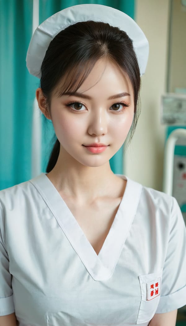 Tags: 21872187, SDXL
{"3": {"inputs": {"seed": 471982707609796, "steps": 64, "cfg": 7.38, "sampler_name": "dpmpp_2m", "scheduler": "karras", "denoise": 1.0, "model": ["27", 0], "positive": ["6", 0], "negative": ["7", 0], "latent_image": ["5", 0]}, "class_type": "KSampler"}, "4": {"inputs": {"ckpt_name": "juggernautxl.safetensors"}, "class_type": "CheckpointLoaderSimple"}, "5": {"inputs": {"width": 768, "height": 1344, "batch_size": 1}, "class_type": "EmptyLatentImage"}, "6": {"inputs": {"text": "24 year old girl, (russian:1.05), (chinese:0.99), (idol:1.14), (slim:1.14), (eyelashes:1.12), (sexy lips:1.04), (seductive facial expression:1.14), (detailed face:1.04), (pale skin:1.12), (beautiful eyes:0.99), (temptress:1.00), (cute:1.02), (seductive pose:1.01), (blush:1.11), (perky ass:1.02), (exposed ass:1.10), (looking back:1.12), (sexy ass:1.06), (thigh gap:0.96), (nurse in uniform:1.11) working in a hospital ward, (detailed skin:1.03), (natural looking skin:1.01), (RAW:1.08), (film:1.00), (portra:1.07), (candid cinema:1.06), (skin fuzz:1.07), (textured skin:1.02), (soft lighting:1.07)", "clip": ["27", 1]}, "class_type": "CLIPTextEncode"}, "7": {"inputs": {"text": "(open mouth:1.12), (worst quality:1.11), (twisted:1.12), (low resolution:1.05), (watermark:1.12), (distorted:1.12), (bad hands:1.05)", "clip": ["27", 1]}, "class_type": "CLIPTextEncode"}, "8": {"inputs": {"samples": ["3", 0], "vae": ["4", 2]}, "class_type": "VAEDecode"}, "25": {"inputs": {"lora_name": "nudify_xl.safetensors", "strength_model": 0.1, "strength_clip": 0.33, "model": ["4", 0], "clip": ["4", 1]}, "class_type": "LoraLoader"}, "26": {"inputs": {"lora_name": "shirtlift_SDXL_v2.safetensors", "strength_model": 0.18, "strength_clip": 0.06, "model": ["25", 0], "clip": ["25", 1]}, "class_type": "LoraLoader"}, "27": {"inputs": {"lora_name": "PerfectEyesXL.safetensors", "strength_model": 0.16, "strength_clip": 0.11, "model": ["26", 0], "clip": ["26", 1]}, "class_type": "LoraLoader"}, "30": {"inputs": {"model_name": "4x_NMKD-Superscale-SP_178000_G.pth"}, "class_type": "UpscaleModelLoader"}, "31": {"inputs": {"upscale_model": ["30", 0], "image": ["8", 0]}, "class_type": "ImageUpscaleWithModel"}, "32": {"inputs": {"upscale_method": "lanczos", "scale_by": 0.5, "image": ["31", 0]}, "class_type": "ImageScaleBy"}, "33": {"inputs": {"pixels": ["32", 0], "vae": ["4", 2]}, "class_type": "VAEEncode"}, "34": {"inputs": {"seed": 471982707609796, "steps": 64, "cfg": 7.38, "sampler_name": "dpmpp_2m", "scheduler": "karras", "denoise": 0.3, "model": ["27", 0], "positive": ["6", 0], "negative": ["7", 0], "latent_image": ["33", 0]}, "class_type": "KSampler"}, "36": {"inputs": {"samples": ["34", 0], "vae": ["4", 2]}, "class_type": "VAEDecode"}, "39": {"inputs": {"filename_prefix": "comfyapi-1728286015392", "images": ["36", 0]}, "class_type": "SaveImage"}}