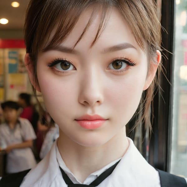 Tags: 21872187, SDXL
{"3": {"inputs": {"seed": 973585713788612, "steps": 64, "cfg": 6.24, "sampler_name": "dpmpp_2m", "scheduler": "karras", "denoise": 1.0, "model": ["27", 0], "positive": ["6", 0], "negative": ["7", 0], "latent_image": ["5", 0]}, "class_type": "KSampler"}, "4": {"inputs": {"ckpt_name": "juggernautxl.safetensors"}, "class_type": "CheckpointLoaderSimple"}, "5": {"inputs": {"width": 1024, "height": 1024, "batch_size": 1}, "class_type": "EmptyLatentImage"}, "6": {"inputs": {"text": "28 year old girl, (cute:1.12), (temptress:0.98), (double eyelids:1.06), (idol:0.98), (pale skin:1.12), (blush:1.10), (detailed face:1.12), (eyelashes:0.95), (beautiful eyes:1.11), (seductive facial expression:0.95), (slim:1.11), (seductive pose:1.01), (sexy lips:1.02), (in a seductive pose:1.06), (large perky breasts:1.03), (cleavage:0.98), (thigh gap:1.13), (school uniform:1.01), choker, busy street, (candid cinema:1.06), (soft lighting:1.06), (skin fuzz:1.01), (film:1.01), (textured skin:1.08), (detailed skin:1.00), (portra:1.00), (natural looking skin:1.01), (RAW:1.00)", "clip": ["27", 1]}, "class_type": "CLIPTextEncode"}, "7": {"inputs": {"text": "(low resolution:1.06), (worst quality:1.06), (open mouth:1.05), (distorted:1.12), (watermark:1.14), (twisted:1.11), (bad hands:1.13)", "clip": ["27", 1]}, "class_type": "CLIPTextEncode"}, "8": {"inputs": {"samples": ["3", 0], "vae": ["4", 2]}, "class_type": "VAEDecode"}, "25": {"inputs": {"lora_name": "nudify_xl.safetensors", "strength_model": 0.0, "strength_clip": 0.26, "model": ["4", 0], "clip": ["4", 1]}, "class_type": "LoraLoader"}, "26": {"inputs": {"lora_name": "shirtlift_SDXL_v2.safetensors", "strength_model": 0.1, "strength_clip": 0.04, "model": ["25", 0], "clip": ["25", 1]}, "class_type": "LoraLoader"}, "27": {"inputs": {"lora_name": "PerfectEyesXL.safetensors", "strength_model": 0.17, "strength_clip": 0.14, "model": ["26", 0], "clip": ["26", 1]}, "class_type": "LoraLoader"}, "30": {"inputs": {"model_name": "4x_NMKD-Superscale-SP_178000_G.pth"}, "class_type": "UpscaleModelLoader"}, "31": {"inputs": {"upscale_model": ["30", 0], "image": ["8", 0]}, "class_type": "ImageUpscaleWithModel"}, "32": {"inputs": {"upscale_method": "lanczos", "scale_by": 0.5, "image": ["31", 0]}, "class_type": "ImageScaleBy"}, "33": {"inputs": {"pixels": ["32", 0], "vae": ["4", 2]}, "class_type": "VAEEncode"}, "34": {"inputs": {"seed": 973585713788612, "steps": 64, "cfg": 6.24, "sampler_name": "dpmpp_2m", "scheduler": "karras", "denoise": 0.3, "model": ["27", 0], "positive": ["6", 0], "negative": ["7", 0], "latent_image": ["33", 0]}, "class_type": "KSampler"}, "36": {"inputs": {"samples": ["34", 0], "vae": ["4", 2]}, "class_type": "VAEDecode"}, "39": {"inputs": {"filename_prefix": "comfyapi-1734088488343", "images": ["36", 0]}, "class_type": "SaveImage"}}