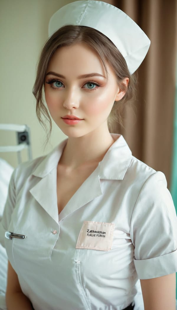 Tags: 21872187, SDXL
{"3": {"inputs": {"seed": 615606425197120, "steps": 64, "cfg": 6.91, "sampler_name": "dpmpp_2m", "scheduler": "karras", "denoise": 1.0, "model": ["27", 0], "positive": ["6", 0], "negative": ["7", 0], "latent_image": ["5", 0]}, "class_type": "KSampler"}, "4": {"inputs": {"ckpt_name": "juggernautxl.safetensors"}, "class_type": "CheckpointLoaderSimple"}, "5": {"inputs": {"width": 768, "height": 1344, "batch_size": 1}, "class_type": "EmptyLatentImage"}, "6": {"inputs": {"text": "23 year old girl, (ukrainian:0.98), (cute:1.06), (sexy lips:1.10), (eyelashes:1.11), (temptress:1.12), (seductive pose:1.13), (idol:1.13), (blush:1.10), (slim:1.09), (seductive facial expression:0.97), (pale skin:1.06), (detailed face:1.12), (beautiful eyes:1.14), (in a seductive pose:1.00), (large perky breasts:0.99), (cleavage:1.03), (thigh gap:1.03), (nurse in uniform:1.13) working in a hospital ward, (skin fuzz:1.01), (film:1.09), (textured skin:1.00), (RAW:1.02), (soft lighting:1.00), (portra:1.03), (detailed skin:1.01), (candid cinema:1.02), (natural looking skin:1.07)", "clip": ["27", 1]}, "class_type": "CLIPTextEncode"}, "7": {"inputs": {"text": "(bad hands:1.09), (watermark:1.10), (worst quality:1.07), (low resolution:1.10), (distorted:1.05), (twisted:1.06), (open mouth:1.14)", "clip": ["27", 1]}, "class_type": "CLIPTextEncode"}, "8": {"inputs": {"samples": ["3", 0], "vae": ["4", 2]}, "class_type": "VAEDecode"}, "25": {"inputs": {"lora_name": "nudify_xl.safetensors", "strength_model": 0.25, "strength_clip": 0.32, "model": ["4", 0], "clip": ["4", 1]}, "class_type": "LoraLoader"}, "26": {"inputs": {"lora_name": "shirtlift_SDXL_v2.safetensors", "strength_model": 0.04, "strength_clip": 0.07, "model": ["25", 0], "clip": ["25", 1]}, "class_type": "LoraLoader"}, "27": {"inputs": {"lora_name": "PerfectEyesXL.safetensors", "strength_model": 0.19, "strength_clip": 0.02, "model": ["26", 0], "clip": ["26", 1]}, "class_type": "LoraLoader"}, "30": {"inputs": {"model_name": "4x_NMKD-Superscale-SP_178000_G.pth"}, "class_type": "UpscaleModelLoader"}, "31": {"inputs": {"upscale_model": ["30", 0], "image": ["8", 0]}, "class_type": "ImageUpscaleWithModel"}, "32": {"inputs": {"upscale_method": "lanczos", "scale_by": 0.5, "image": ["31", 0]}, "class_type": "ImageScaleBy"}, "33": {"inputs": {"pixels": ["32", 0], "vae": ["4", 2]}, "class_type": "VAEEncode"}, "34": {"inputs": {"seed": 615606425197120, "steps": 64, "cfg": 6.91, "sampler_name": "dpmpp_2m", "scheduler": "karras", "denoise": 0.3, "model": ["27", 0], "positive": ["6", 0], "negative": ["7", 0], "latent_image": ["33", 0]}, "class_type": "KSampler"}, "36": {"inputs": {"samples": ["34", 0], "vae": ["4", 2]}, "class_type": "VAEDecode"}, "39": {"inputs": {"filename_prefix": "comfyapi-1713377917952", "images": ["36", 0]}, "class_type": "SaveImage"}}