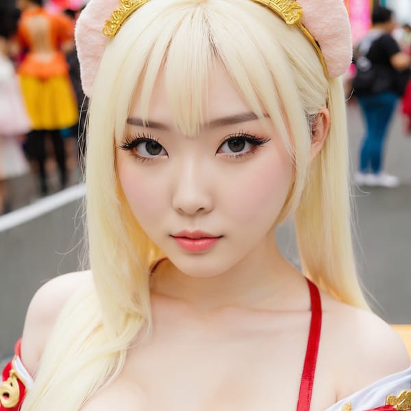 Tags: 21872187, SDXL
{"3": {"inputs": {"seed": 788054212032224, "steps": 32, "cfg": 7.11, "sampler_name": "dpmpp_2m", "scheduler": "karras", "denoise": 1.0, "model": ["27", 0], "positive": ["6", 0], "negative": ["7", 0], "latent_image": ["5", 0]}, "class_type": "KSampler"}, "4": {"inputs": {"ckpt_name": "juggernautxl.safetensors"}, "class_type": "CheckpointLoaderSimple"}, "5": {"inputs": {"width": 1024, "height": 1024, "batch_size": 1}, "class_type": "EmptyLatentImage"}, "6": {"inputs": {"text": "26 year old girl, (chinese:1.11), (seductive facial expression:0.95), (pale skin:1.12), (idol:1.09), (beautiful eyes:1.12), (seductive pose:1.06), (slim:0.96), (detailed face:1.06), (eyelashes:1.07), (temptress:1.13), (cute:1.10), (double eyelids:0.95), (blush:1.13), (sexy lips:1.09), (in a seductive pose:1.09), (large perky breasts:1.05), (cleavage:1.04), (thigh gap:1.08), (in a cosplay:1.02) at comiket posing for camera, (skin fuzz:1.09), (candid cinema:1.08), (RAW:1.09), (textured skin:1.05), (natural looking skin:1.02), (detailed skin:1.03), (film:1.02), (portra:1.02), (soft lighting:1.06)", "clip": ["27", 1]}, "class_type": "CLIPTextEncode"}, "7": {"inputs": {"text": "(open mouth:1.11), (low resolution:1.07), (worst quality:1.09), (distorted:1.13), (twisted:1.14), (bad hands:1.06), (watermark:1.06)", "clip": ["27", 1]}, "class_type": "CLIPTextEncode"}, "8": {"inputs": {"samples": ["3", 0], "vae": ["4", 2]}, "class_type": "VAEDecode"}, "25": {"inputs": {"lora_name": "nudify_xl.safetensors", "strength_model": 0.23, "strength_clip": 0.14, "model": ["4", 0], "clip": ["4", 1]}, "class_type": "LoraLoader"}, "26": {"inputs": {"lora_name": "shirtlift_SDXL_v2.safetensors", "strength_model": 0.01, "strength_clip": 0.13, "model": ["25", 0], "clip": ["25", 1]}, "class_type": "LoraLoader"}, "27": {"inputs": {"lora_name": "PerfectEyesXL.safetensors", "strength_model": 0.11, "strength_clip": 0.19, "model": ["26", 0], "clip": ["26", 1]}, "class_type": "LoraLoader"}, "30": {"inputs": {"model_name": "4x_NMKD-Superscale-SP_178000_G.pth"}, "class_type": "UpscaleModelLoader"}, "31": {"inputs": {"upscale_model": ["30", 0], "image": ["8", 0]}, "class_type": "ImageUpscaleWithModel"}, "32": {"inputs": {"upscale_method": "lanczos", "scale_by": 0.5, "image": ["31", 0]}, "class_type": "ImageScaleBy"}, "33": {"inputs": {"pixels": ["32", 0], "vae": ["4", 2]}, "class_type": "VAEEncode"}, "34": {"inputs": {"seed": 788054212032224, "steps": 32, "cfg": 7.11, "sampler_name": "dpmpp_2m", "scheduler": "karras", "denoise": 0.3, "model": ["27", 0], "positive": ["6", 0], "negative": ["7", 0], "latent_image": ["33", 0]}, "class_type": "KSampler"}, "36": {"inputs": {"samples": ["34", 0], "vae": ["4", 2]}, "class_type": "VAEDecode"}, "39": {"inputs": {"filename_prefix": "comfyapi-1731075420131", "images": ["36", 0]}, "class_type": "SaveImage"}}