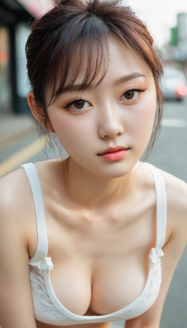 Tags: 21872187, SDXL
{"3": {"inputs": {"seed": 509305558456406, "steps": 32, "cfg": 6.97, "sampler_name": "dpmpp_2m", "scheduler": "karras", "denoise": 1.0, "model": ["27", 0], "positive": ["6", 0], "negative": ["7", 0], "latent_image": ["5", 0]}, "class_type": "KSampler"}, "4": {"inputs": {"ckpt_name": "juggernautxl.safetensors"}, "class_type": "CheckpointLoaderSimple"}, "5": {"inputs": {"width": 768, "height": 1344, "batch_size": 1}, "class_type": "EmptyLatentImage"}, "6": {"inputs": {"text": "25 year old girl, (irish:1.03), (korean:1.11), (beautiful eyes:1.00), (seductive pose:1.11), (temptress:1.14), (detailed face:1.02), (cute:1.13), (slim:1.01), (blush:0.96), (pale skin:0.96), (seductive facial expression:1.06), (eyelashes:1.06), (double eyelids:1.04), (idol:1.13), (on all fours:1.09), (spreading ass cheeks:1.06), (from behind:1.06), (backboob:1.10), (white tanktop:1.09), busy street, (skin fuzz:1.05), (textured skin:1.03), (RAW:1.03), (soft lighting:1.06), (portra:1.03), (film:1.05), (candid cinema:1.00), (detailed skin:1.07), (natural looking skin:1.01)", "clip": ["27", 1]}, "class_type": "CLIPTextEncode"}, "7": {"inputs": {"text": "(low resolution:1.06), (watermark:1.07), (open mouth:1.07), (twisted:1.06), (worst quality:1.07), (distorted:1.07), (bad hands:1.12)", "clip": ["27", 1]}, "class_type": "CLIPTextEncode"}, "8": {"inputs": {"samples": ["3", 0], "vae": ["4", 2]}, "class_type": "VAEDecode"}, "25": {"inputs": {"lora_name": "nudify_xl.safetensors", "strength_model": 0.01, "strength_clip": 0.33, "model": ["4", 0], "clip": ["4", 1]}, "class_type": "LoraLoader"}, "26": {"inputs": {"lora_name": "shirtlift_SDXL_v2.safetensors", "strength_model": 0.01, "strength_clip": 0.11, "model": ["25", 0], "clip": ["25", 1]}, "class_type": "LoraLoader"}, "27": {"inputs": {"lora_name": "PerfectEyesXL.safetensors", "strength_model": 0.11, "strength_clip": 0.08, "model": ["26", 0], "clip": ["26", 1]}, "class_type": "LoraLoader"}, "30": {"inputs": {"model_name": "4x_NMKD-Superscale-SP_178000_G.pth"}, "class_type": "UpscaleModelLoader"}, "31": {"inputs": {"upscale_model": ["30", 0], "image": ["8", 0]}, "class_type": "ImageUpscaleWithModel"}, "32": {"inputs": {"upscale_method": "lanczos", "scale_by": 0.5, "image": ["31", 0]}, "class_type": "ImageScaleBy"}, "33": {"inputs": {"pixels": ["32", 0], "vae": ["4", 2]}, "class_type": "VAEEncode"}, "34": {"inputs": {"seed": 509305558456406, "steps": 32, "cfg": 6.97, "sampler_name": "dpmpp_2m", "scheduler": "karras", "denoise": 0.3, "model": ["27", 0], "positive": ["6", 0], "negative": ["7", 0], "latent_image": ["33", 0]}, "class_type": "KSampler"}, "36": {"inputs": {"samples": ["34", 0], "vae": ["4", 2]}, "class_type": "VAEDecode"}, "39": {"inputs": {"filename_prefix": "comfyapi-1732028540325", "images": ["36", 0]}, "class_type": "SaveImage"}}