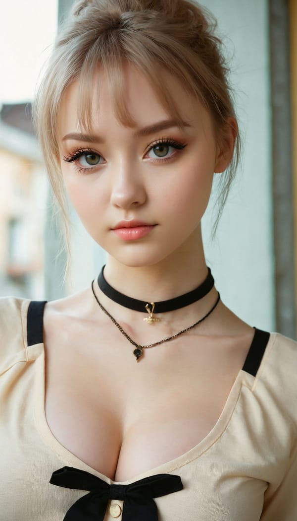 Tags: 21872187, SDXL
{"3": {"inputs": {"seed": 943757635820089, "steps": 64, "cfg": 6.68, "sampler_name": "dpmpp_2m", "scheduler": "karras", "denoise": 1.0, "model": ["27", 0], "positive": ["6", 0], "negative": ["7", 0], "latent_image": ["5", 0]}, "class_type": "KSampler"}, "4": {"inputs": {"ckpt_name": "juggernautxl.safetensors"}, "class_type": "CheckpointLoaderSimple"}, "5": {"inputs": {"width": 768, "height": 1344, "batch_size": 1}, "class_type": "EmptyLatentImage"}, "6": {"inputs": {"text": "24 year old girl, (ukrainian:1.13), (slim:1.08), (idol:1.01), (eyelashes:1.05), (double eyelids:1.09), (detailed face:1.10), (cute:1.00), (seductive facial expression:1.14), (sexy lips:0.99), (seductive pose:1.04), (beautiful eyes:0.99), (blush:0.99), (pale skin:1.05), (temptress:1.05), (in a seductive pose:1.11), (large perky breasts:1.03), (cleavage:1.00), (thigh gap:0.99), (school uniform:1.10), choker, busy street, (soft lighting:1.06), (portra:1.07), (detailed skin:1.04), (film:1.07), (skin fuzz:1.08), (RAW:1.02), (candid cinema:1.08), (natural looking skin:1.03), (textured skin:1.06)", "clip": ["27", 1]}, "class_type": "CLIPTextEncode"}, "7": {"inputs": {"text": "(bad hands:1.10), (worst quality:1.06), (watermark:1.13), (low resolution:1.09), (distorted:1.13), (twisted:1.10), (open mouth:1.07)", "clip": ["27", 1]}, "class_type": "CLIPTextEncode"}, "8": {"inputs": {"samples": ["3", 0], "vae": ["4", 2]}, "class_type": "VAEDecode"}, "25": {"inputs": {"lora_name": "nudify_xl.safetensors", "strength_model": 0.25, "strength_clip": 0.2, "model": ["4", 0], "clip": ["4", 1]}, "class_type": "LoraLoader"}, "26": {"inputs": {"lora_name": "shirtlift_SDXL_v2.safetensors", "strength_model": 0.03, "strength_clip": 0.07, "model": ["25", 0], "clip": ["25", 1]}, "class_type": "LoraLoader"}, "27": {"inputs": {"lora_name": "PerfectEyesXL.safetensors", "strength_model": 0.09, "strength_clip": 0.18, "model": ["26", 0], "clip": ["26", 1]}, "class_type": "LoraLoader"}, "30": {"inputs": {"model_name": "4x_NMKD-Superscale-SP_178000_G.pth"}, "class_type": "UpscaleModelLoader"}, "31": {"inputs": {"upscale_model": ["30", 0], "image": ["8", 0]}, "class_type": "ImageUpscaleWithModel"}, "32": {"inputs": {"upscale_method": "lanczos", "scale_by": 0.5, "image": ["31", 0]}, "class_type": "ImageScaleBy"}, "33": {"inputs": {"pixels": ["32", 0], "vae": ["4", 2]}, "class_type": "VAEEncode"}, "34": {"inputs": {"seed": 943757635820089, "steps": 64, "cfg": 6.68, "sampler_name": "dpmpp_2m", "scheduler": "karras", "denoise": 0.3, "model": ["27", 0], "positive": ["6", 0], "negative": ["7", 0], "latent_image": ["33", 0]}, "class_type": "KSampler"}, "36": {"inputs": {"samples": ["34", 0], "vae": ["4", 2]}, "class_type": "VAEDecode"}, "39": {"inputs": {"filename_prefix": "comfyapi-1726827405720", "images": ["36", 0]}, "class_type": "SaveImage"}}