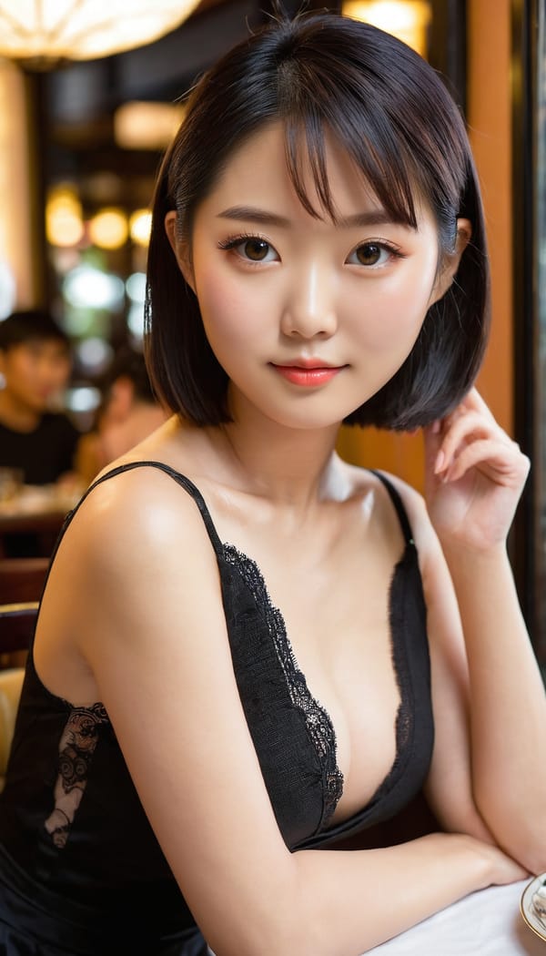 Tags: 21872187, SDXL
{"3": {"inputs": {"seed": 935771532010491, "steps": 32, "cfg": 7.91, "sampler_name": "dpmpp_2m", "scheduler": "karras", "denoise": 1.0, "model": ["27", 0], "positive": ["6", 0], "negative": ["7", 0], "latent_image": ["5", 0]}, "class_type": "KSampler"}, "4": {"inputs": {"ckpt_name": "juggernautxl.safetensors"}, "class_type": "CheckpointLoaderSimple"}, "5": {"inputs": {"width": 768, "height": 1344, "batch_size": 1}, "class_type": "EmptyLatentImage"}, "6": {"inputs": {"text": "23 year old girl, (japanese:0.95), (chinese:1.13), (slim:1.11), (double eyelids:1.02), (blush:1.04), (seductive facial expression:1.12), (beautiful eyes:1.04), (sexy lips:1.07), (temptress:0.98), (cute:1.14), (detailed face:0.98), (idol:1.08), (eyelashes:1.00), (seductive pose:1.10), (in a seductive pose:1.02), (large perky breasts:0.95), (cleavage:1.14), (thigh gap:1.14), (wearing a little black dress:1.11) at a fine dining restaurant, (portra:1.05), (soft lighting:1.07), (RAW:1.07), (skin fuzz:1.00), (textured skin:1.07), (candid cinema:1.02), (film:1.05), (detailed skin:1.01), (natural looking skin:1.07)", "clip": ["27", 1]}, "class_type": "CLIPTextEncode"}, "7": {"inputs": {"text": "(distorted:1.12), (open mouth:1.12), (watermark:1.14), (worst quality:1.11), (bad hands:1.12), (twisted:1.12), (low resolution:1.05)", "clip": ["27", 1]}, "class_type": "CLIPTextEncode"}, "8": {"inputs": {"samples": ["3", 0], "vae": ["4", 2]}, "class_type": "VAEDecode"}, "25": {"inputs": {"lora_name": "nudify_xl.safetensors", "strength_model": 0.24, "strength_clip": 0.18, "model": ["4", 0], "clip": ["4", 1]}, "class_type": "LoraLoader"}, "26": {"inputs": {"lora_name": "shirtlift_SDXL_v2.safetensors", "strength_model": 0.17, "strength_clip": 0.12, "model": ["25", 0], "clip": ["25", 1]}, "class_type": "LoraLoader"}, "27": {"inputs": {"lora_name": "PerfectEyesXL.safetensors", "strength_model": 0.17, "strength_clip": 0.13, "model": ["26", 0], "clip": ["26", 1]}, "class_type": "LoraLoader"}, "30": {"inputs": {"model_name": "4x_NMKD-Superscale-SP_178000_G.pth"}, "class_type": "UpscaleModelLoader"}, "31": {"inputs": {"upscale_model": ["30", 0], "image": ["8", 0]}, "class_type": "ImageUpscaleWithModel"}, "32": {"inputs": {"upscale_method": "lanczos", "scale_by": 0.5, "image": ["31", 0]}, "class_type": "ImageScaleBy"}, "33": {"inputs": {"pixels": ["32", 0], "vae": ["4", 2]}, "class_type": "VAEEncode"}, "34": {"inputs": {"seed": 935771532010491, "steps": 32, "cfg": 7.91, "sampler_name": "dpmpp_2m", "scheduler": "karras", "denoise": 0.3, "model": ["27", 0], "positive": ["6", 0], "negative": ["7", 0], "latent_image": ["33", 0]}, "class_type": "KSampler"}, "36": {"inputs": {"samples": ["34", 0], "vae": ["4", 2]}, "class_type": "VAEDecode"}, "39": {"inputs": {"filename_prefix": "comfyapi-1728267441131", "images": ["36", 0]}, "class_type": "SaveImage"}}