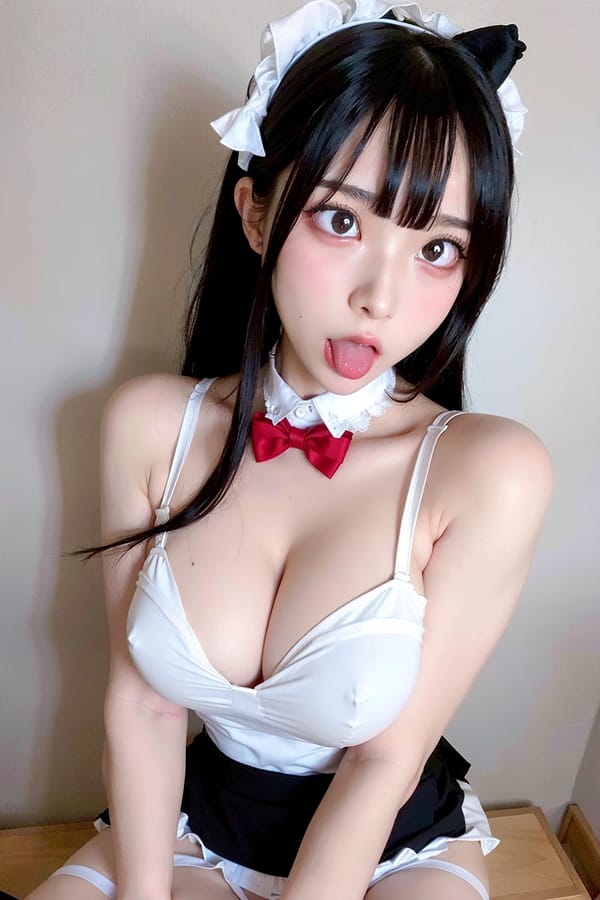 Tags: 21872187
<lora:koreanDollLikeness:0.54>, <lora:taiwanDollLikeness_v20:0.25>, maid cafe, stockings, (maid costume:1.15), choker, bowtie, headband, (pleated skirt:1.05), <lora:ahegao-x-v4:0.66>, ahegao face, pleasure, extremely detailed eyes, extremely detailed face, cute, seductive smile, double eyelids, pale skin, perky breasts, full body portrait, 4K, best quality, (long slim legs:0.97), blush, delicate and beautiful girl, solo, (dramatic:1.18)
Negative prompt: sketches, paintings, black and white, (worst quality:2.16)
Steps: 32, Sampler: DPM++ 2M Karras, CFG scale: 6.89, Seed: 2295279929, Size: 512x768, Model hash: fc2511737a, Model: chilloutmix_NiPrunedFp32Fix, Seed resize from: -1x-1, Denoising strength: 0.4, Version: v1.2.1, Hires upscale: 2.0, Hires steps: 32, Hires upscaler: ESRGAN_4x