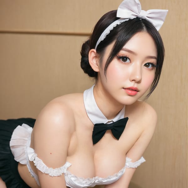 Tags: 21872187, SDXL
{"3": {"inputs": {"seed": 963699578857864, "steps": 64, "cfg": 5.19, "sampler_name": "dpmpp_2m", "scheduler": "karras", "denoise": 1.0, "model": ["27", 0], "positive": ["6", 0], "negative": ["7", 0], "latent_image": ["5", 0]}, "class_type": "KSampler"}, "4": {"inputs": {"ckpt_name": "juggernautxl.safetensors"}, "class_type": "CheckpointLoaderSimple"}, "5": {"inputs": {"width": 1024, "height": 1024, "batch_size": 1}, "class_type": "EmptyLatentImage"}, "6": {"inputs": {"text": "23 year old girl, (seductive facial expression:1.12), (eyelashes:1.11), (idol:1.09), (detailed face:1.13), (double eyelids:0.98), (beautiful eyes:0.96), (sexy lips:1.07), (seductive pose:1.08), (cute:0.96), (slim:1.14), (temptress:1.09), (pale skin:0.96), (on all fours:0.98), (spreading ass cheeks:1.10), (from behind:1.05), (backboob:0.97), in a (skimpy maid costume:0.98) working at a maid cafe, choker, bowtie, headband, pleated skirt, (film:1.06), (candid cinema:1.00), (natural looking skin:1.03), (RAW:1.04), (skin fuzz:1.01), (detailed skin:1.05), (textured skin:1.08), (soft lighting:1.04), (portra:1.00)", "clip": ["27", 1]}, "class_type": "CLIPTextEncode"}, "7": {"inputs": {"text": "(worst quality:1.10), (watermark:1.09), (bad hands:1.08), (open mouth:1.12), (distorted:1.08), (twisted:1.06), (low resolution:1.05)", "clip": ["27", 1]}, "class_type": "CLIPTextEncode"}, "8": {"inputs": {"samples": ["3", 0], "vae": ["4", 2]}, "class_type": "VAEDecode"}, "25": {"inputs": {"lora_name": "nudify_xl.safetensors", "strength_model": 0.19, "strength_clip": 0.36, "model": ["4", 0], "clip": ["4", 1]}, "class_type": "LoraLoader"}, "26": {"inputs": {"lora_name": "shirtlift_SDXL_v2.safetensors", "strength_model": 0.1, "strength_clip": 0.14, "model": ["25", 0], "clip": ["25", 1]}, "class_type": "LoraLoader"}, "27": {"inputs": {"lora_name": "PerfectEyesXL.safetensors", "strength_model": 0.17, "strength_clip": 0.19, "model": ["26", 0], "clip": ["26", 1]}, "class_type": "LoraLoader"}, "30": {"inputs": {"model_name": "4x_NMKD-Superscale-SP_178000_G.pth"}, "class_type": "UpscaleModelLoader"}, "31": {"inputs": {"upscale_model": ["30", 0], "image": ["8", 0]}, "class_type": "ImageUpscaleWithModel"}, "32": {"inputs": {"upscale_method": "lanczos", "scale_by": 0.5, "image": ["31", 0]}, "class_type": "ImageScaleBy"}, "33": {"inputs": {"pixels": ["32", 0], "vae": ["4", 2]}, "class_type": "VAEEncode"}, "34": {"inputs": {"seed": 963699578857864, "steps": 64, "cfg": 5.19, "sampler_name": "dpmpp_2m", "scheduler": "karras", "denoise": 0.3, "model": ["27", 0], "positive": ["6", 0], "negative": ["7", 0], "latent_image": ["33", 0]}, "class_type": "KSampler"}, "36": {"inputs": {"samples": ["34", 0], "vae": ["4", 2]}, "class_type": "VAEDecode"}, "39": {"inputs": {"filename_prefix": "comfyapi-1731057478597", "images": ["36", 0]}, "class_type": "SaveImage"}}