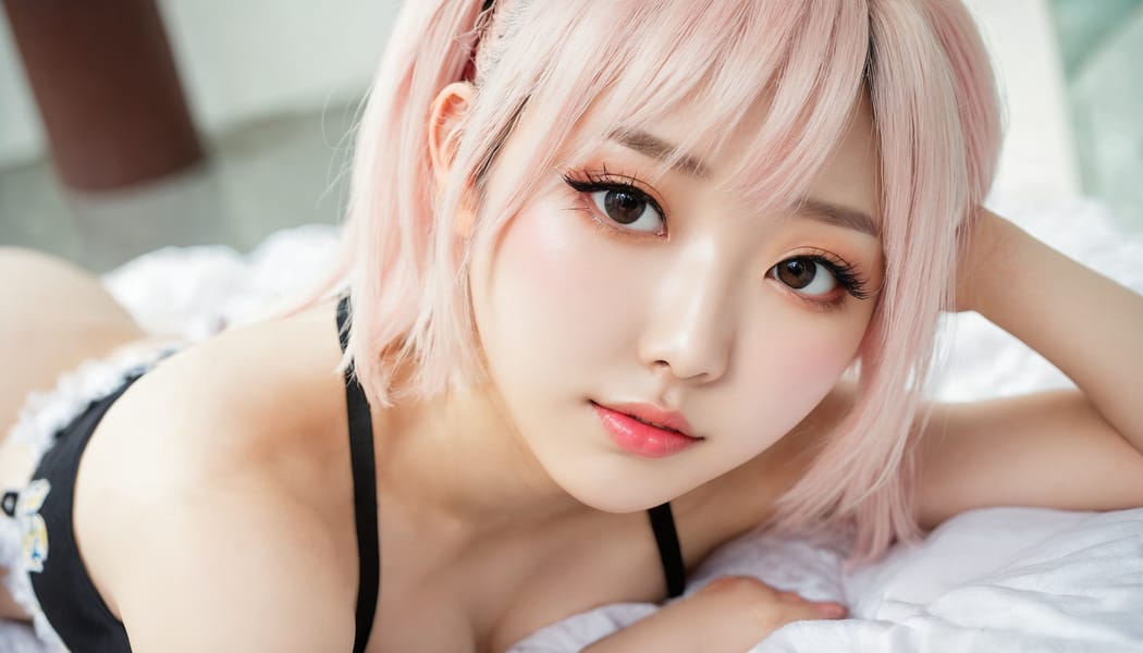 Tags: 21872187, SDXL
{"3": {"inputs": {"seed": 671452549022781, "steps": 64, "cfg": 5.9, "sampler_name": "dpmpp_2m", "scheduler": "karras", "denoise": 1.0, "model": ["27", 0], "positive": ["6", 0], "negative": ["7", 0], "latent_image": ["5", 0]}, "class_type": "KSampler"}, "4": {"inputs": {"ckpt_name": "juggernautxl.safetensors"}, "class_type": "CheckpointLoaderSimple"}, "5": {"inputs": {"width": 1344, "height": 768, "batch_size": 1}, "class_type": "EmptyLatentImage"}, "6": {"inputs": {"text": "23 year old girl, (chinese:1.14), (taiwanese:1.06), (seductive facial expression:0.99), (detailed face:1.14), (seductive pose:1.14), (double eyelids:1.06), (eyelashes:1.05), (temptress:1.10), (blush:1.08), (cute:1.11), (pale skin:1.03), (slim:1.10), (idol:1.11), (beautiful eyes:0.98), (sexy lips:1.07), (in a seductive pose:1.11), (large perky breasts:1.11), (cleavage:0.98), (thigh gap:1.12), (in a cosplay:1.03) at comiket posing for camera, (detailed skin:1.07), (skin fuzz:1.08), (film:1.06), (candid cinema:1.02), (RAW:1.01), (textured skin:1.08), (soft lighting:1.00), (portra:1.02), (natural looking skin:1.05)", "clip": ["27", 1]}, "class_type": "CLIPTextEncode"}, "7": {"inputs": {"text": "(watermark:1.10), (bad hands:1.07), (worst quality:1.09), (distorted:1.08), (open mouth:1.10), (low resolution:1.13), (twisted:1.06)", "clip": ["27", 1]}, "class_type": "CLIPTextEncode"}, "8": {"inputs": {"samples": ["3", 0], "vae": ["4", 2]}, "class_type": "VAEDecode"}, "25": {"inputs": {"lora_name": "nudify_xl.safetensors", "strength_model": 0.08, "strength_clip": 0.18, "model": ["4", 0], "clip": ["4", 1]}, "class_type": "LoraLoader"}, "26": {"inputs": {"lora_name": "shirtlift_SDXL_v2.safetensors", "strength_model": 0.12, "strength_clip": 0.01, "model": ["25", 0], "clip": ["25", 1]}, "class_type": "LoraLoader"}, "27": {"inputs": {"lora_name": "PerfectEyesXL.safetensors", "strength_model": 0.07, "strength_clip": 0.08, "model": ["26", 0], "clip": ["26", 1]}, "class_type": "LoraLoader"}, "30": {"inputs": {"model_name": "4x_NMKD-Superscale-SP_178000_G.pth"}, "class_type": "UpscaleModelLoader"}, "31": {"inputs": {"upscale_model": ["30", 0], "image": ["8", 0]}, "class_type": "ImageUpscaleWithModel"}, "32": {"inputs": {"upscale_method": "lanczos", "scale_by": 0.5, "image": ["31", 0]}, "class_type": "ImageScaleBy"}, "33": {"inputs": {"pixels": ["32", 0], "vae": ["4", 2]}, "class_type": "VAEEncode"}, "34": {"inputs": {"seed": 671452549022781, "steps": 64, "cfg": 5.9, "sampler_name": "dpmpp_2m", "scheduler": "karras", "denoise": 0.3, "model": ["27", 0], "positive": ["6", 0], "negative": ["7", 0], "latent_image": ["33", 0]}, "class_type": "KSampler"}, "36": {"inputs": {"samples": ["34", 0], "vae": ["4", 2]}, "class_type": "VAEDecode"}, "39": {"inputs": {"filename_prefix": "comfyapi-1732831867817", "images": ["36", 0]}, "class_type": "SaveImage"}}