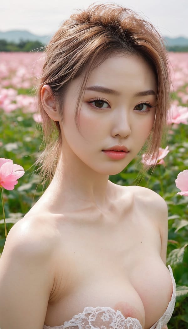 Tags: 21872187, SDXL
{"3": {"inputs": {"seed": 362250410030654, "steps": 32, "cfg": 6.11, "sampler_name": "dpmpp_2m", "scheduler": "karras", "denoise": 1.0, "model": ["27", 0], "positive": ["6", 0], "negative": ["7", 0], "latent_image": ["5", 0]}, "class_type": "KSampler"}, "4": {"inputs": {"ckpt_name": "juggernautxl.safetensors"}, "class_type": "CheckpointLoaderSimple"}, "5": {"inputs": {"width": 768, "height": 1344, "batch_size": 1}, "class_type": "EmptyLatentImage"}, "6": {"inputs": {"text": "24 year old girl, (irish:1.11), (korean:1.11), (sexy lips:0.95), (slim:1.06), (seductive facial expression:1.11), (eyelashes:0.96), (temptress:1.12), (double eyelids:0.98), (beautiful eyes:1.11), (seductive pose:1.01), (pale skin:0.98), (blush:0.96), (detailed face:1.13), (cute:1.04), (on all fours:1.08), (spreading ass cheeks:1.09), (from behind:1.02), (backboob:0.98), wearing (translucent clothes:0.96) on a flower field, (skin fuzz:1.02), (RAW:1.00), (soft lighting:1.04), (natural looking skin:1.03), (film:1.00), (portra:1.06), (candid cinema:1.05), (detailed skin:1.05), (textured skin:1.07)", "clip": ["27", 1]}, "class_type": "CLIPTextEncode"}, "7": {"inputs": {"text": "(low resolution:1.07), (distorted:1.06), (bad hands:1.07), (watermark:1.08), (open mouth:1.05), (twisted:1.10), (worst quality:1.07)", "clip": ["27", 1]}, "class_type": "CLIPTextEncode"}, "8": {"inputs": {"samples": ["3", 0], "vae": ["4", 2]}, "class_type": "VAEDecode"}, "25": {"inputs": {"lora_name": "nudify_xl.safetensors", "strength_model": 0.3, "strength_clip": 0.32, "model": ["4", 0], "clip": ["4", 1]}, "class_type": "LoraLoader"}, "26": {"inputs": {"lora_name": "shirtlift_SDXL_v2.safetensors", "strength_model": 0.03, "strength_clip": 0.17, "model": ["25", 0], "clip": ["25", 1]}, "class_type": "LoraLoader"}, "27": {"inputs": {"lora_name": "PerfectEyesXL.safetensors", "strength_model": 0.12, "strength_clip": 0.19, "model": ["26", 0], "clip": ["26", 1]}, "class_type": "LoraLoader"}, "30": {"inputs": {"model_name": "4x_NMKD-Superscale-SP_178000_G.pth"}, "class_type": "UpscaleModelLoader"}, "31": {"inputs": {"upscale_model": ["30", 0], "image": ["8", 0]}, "class_type": "ImageUpscaleWithModel"}, "32": {"inputs": {"upscale_method": "lanczos", "scale_by": 0.5, "image": ["31", 0]}, "class_type": "ImageScaleBy"}, "33": {"inputs": {"pixels": ["32", 0], "vae": ["4", 2]}, "class_type": "VAEEncode"}, "34": {"inputs": {"seed": 362250410030654, "steps": 32, "cfg": 6.11, "sampler_name": "dpmpp_2m", "scheduler": "karras", "denoise": 0.3, "model": ["27", 0], "positive": ["6", 0], "negative": ["7", 0], "latent_image": ["33", 0]}, "class_type": "KSampler"}, "36": {"inputs": {"samples": ["34", 0], "vae": ["4", 2]}, "class_type": "VAEDecode"}, "39": {"inputs": {"filename_prefix": "comfyapi-1731971419992", "images": ["36", 0]}, "class_type": "SaveImage"}}