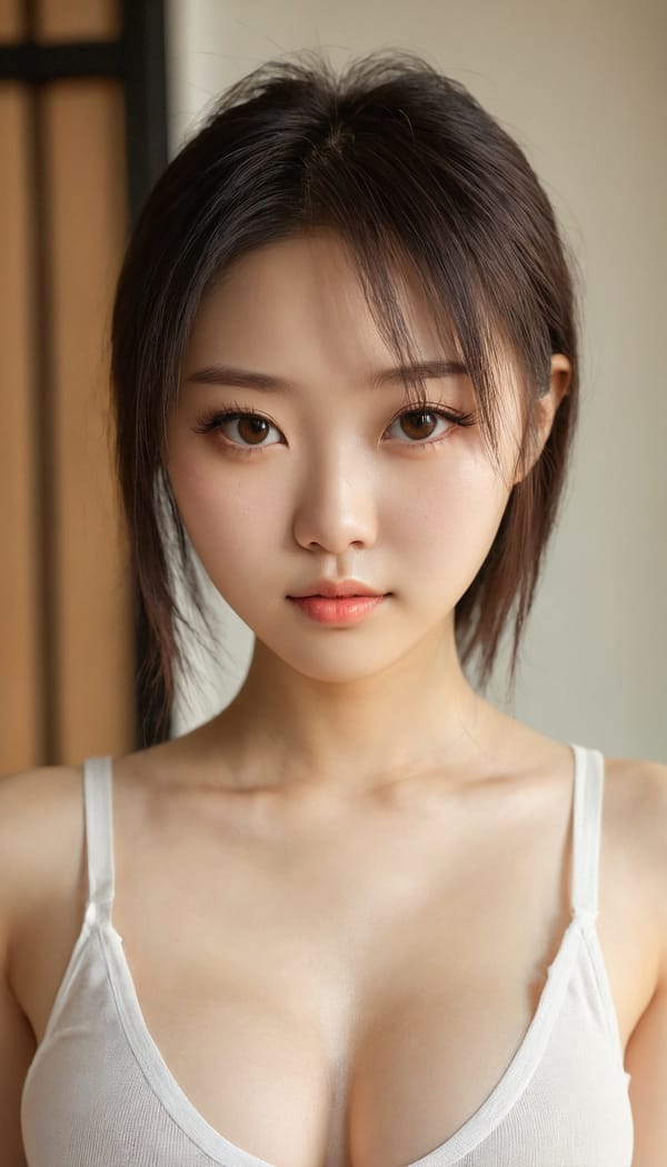 Tags: 21872187, SDXL
{"3": {"inputs": {"seed": 715655347284295, "steps": 32, "cfg": 5.04, "sampler_name": "dpmpp_2m", "scheduler": "karras", "denoise": 1.0, "model": ["27", 0], "positive": ["6", 0], "negative": ["7", 0], "latent_image": ["5", 0]}, "class_type": "KSampler"}, "4": {"inputs": {"ckpt_name": "juggernautxl.safetensors"}, "class_type": "CheckpointLoaderSimple"}, "5": {"inputs": {"width": 768, "height": 1344, "batch_size": 1}, "class_type": "EmptyLatentImage"}, "6": {"inputs": {"text": "22 year old girl, (chinese:1.08), (detailed face:0.98), (seductive pose:1.05), (slim:1.05), (eyelashes:0.96), (seductive facial expression:1.12), (idol:0.96), (blush:0.97), (pale skin:1.06), (cute:0.98), (beautiful eyes:1.07), (sexy lips:1.05), (double eyelids:1.05), (in a seductive pose:1.03), (large perky breasts:1.09), (cleavage:1.14), (thigh gap:1.09), (white tanktop:1.09), busy street, (natural looking skin:1.04), (portra:1.03), (RAW:1.07), (candid cinema:1.00), (textured skin:1.02), (soft lighting:1.01), (detailed skin:1.01), (skin fuzz:1.02)", "clip": ["27", 1]}, "class_type": "CLIPTextEncode"}, "7": {"inputs": {"text": "(bad hands:1.05), (worst quality:1.08), (twisted:1.13), (distorted:1.12), (low resolution:1.11), (watermark:1.12), (open mouth:1.14)", "clip": ["27", 1]}, "class_type": "CLIPTextEncode"}, "8": {"inputs": {"samples": ["3", 0], "vae": ["4", 2]}, "class_type": "VAEDecode"}, "25": {"inputs": {"lora_name": "nudify_xl.safetensors", "strength_model": 0.14, "strength_clip": 0.02, "model": ["4", 0], "clip": ["4", 1]}, "class_type": "LoraLoader"}, "26": {"inputs": {"lora_name": "shirtlift_SDXL_v2.safetensors", "strength_model": 0.03, "strength_clip": 0.05, "model": ["25", 0], "clip": ["25", 1]}, "class_type": "LoraLoader"}, "27": {"inputs": {"lora_name": "PerfectEyesXL.safetensors", "strength_model": 0.02, "strength_clip": 0.15, "model": ["26", 0], "clip": ["26", 1]}, "class_type": "LoraLoader"}, "30": {"inputs": {"model_name": "4x_NMKD-Superscale-SP_178000_G.pth"}, "class_type": "UpscaleModelLoader"}, "31": {"inputs": {"upscale_model": ["30", 0], "image": ["8", 0]}, "class_type": "ImageUpscaleWithModel"}, "32": {"inputs": {"upscale_method": "lanczos", "scale_by": 0.5, "image": ["31", 0]}, "class_type": "ImageScaleBy"}, "33": {"inputs": {"pixels": ["32", 0], "vae": ["4", 2]}, "class_type": "VAEEncode"}, "34": {"inputs": {"seed": 715655347284295, "steps": 32, "cfg": 5.04, "sampler_name": "dpmpp_2m", "scheduler": "karras", "denoise": 0.3, "model": ["27", 0], "positive": ["6", 0], "negative": ["7", 0], "latent_image": ["33", 0]}, "class_type": "KSampler"}, "36": {"inputs": {"samples": ["34", 0], "vae": ["4", 2]}, "class_type": "VAEDecode"}, "39": {"inputs": {"filename_prefix": "comfyapi-1713276887384", "images": ["36", 0]}, "class_type": "SaveImage"}}