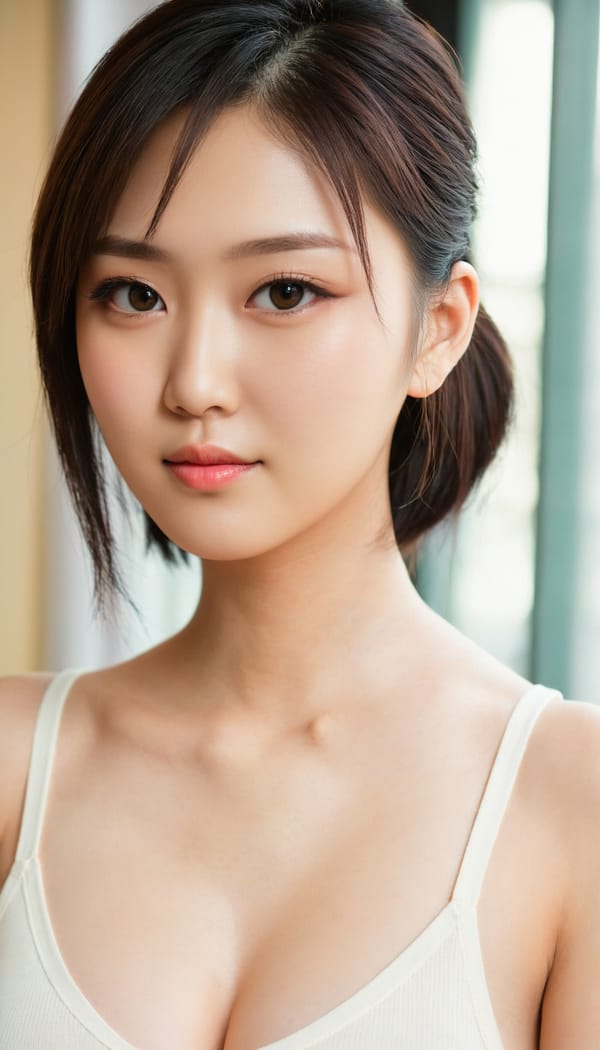 Tags: 21872187, SDXL
{"3": {"inputs": {"seed": 583998160669550, "steps": 64, "cfg": 7.23, "sampler_name": "dpmpp_2m", "scheduler": "karras", "denoise": 1.0, "model": ["27", 0], "positive": ["6", 0], "negative": ["7", 0], "latent_image": ["5", 0]}, "class_type": "KSampler"}, "4": {"inputs": {"ckpt_name": "juggernautXL_v8Rundiffusion.safetensors"}, "class_type": "CheckpointLoaderSimple"}, "5": {"inputs": {"width": 768, "height": 1344, "batch_size": 1}, "class_type": "EmptyLatentImage"}, "6": {"inputs": {"text": "23 year old girl, (taiwanese:0.96), (japanese:1.12), (temptress:1.05), (detailed face:0.98), (beautiful eyes:1.07), (sexy lips:0.96), (double eyelids:0.96), (blush:1.06), (pale skin:1.00), (cute:0.98), (seductive facial expression:1.05), (idol:0.98), (eyelashes:1.09), (slim:1.08), (seductive pose:1.07), (in a seductive pose:1.14), (large perky breasts:0.98), (cleavage:1.14), (thigh gap:1.00), (white tanktop:1.08), busy street, (RAW:1.05), (natural looking skin:1.01), (detailed skin:1.08), (skin fuzz:1.04), (soft lighting:1.02), (portra:1.07), (textured skin:1.01), (candid cinema:1.01), (film:1.09)", "clip": ["27", 1]}, "class_type": "CLIPTextEncode"}, "7": {"inputs": {"text": "(watermark:1.14), (open mouth:1.14), (bad hands:1.06), (worst quality:1.10), (distorted:1.07), (low resolution:1.05), (twisted:1.09)", "clip": ["27", 1]}, "class_type": "CLIPTextEncode"}, "8": {"inputs": {"samples": ["3", 0], "vae": ["4", 2]}, "class_type": "VAEDecode"}, "25": {"inputs": {"lora_name": "nudify_xl.safetensors", "strength_model": 0.32, "strength_clip": 0.38, "model": ["4", 0], "clip": ["4", 1]}, "class_type": "LoraLoader"}, "26": {"inputs": {"lora_name": "shirtlift_SDXL_v2.safetensors", "strength_model": 0.1, "strength_clip": 0.05, "model": ["25", 0], "clip": ["25", 1]}, "class_type": "LoraLoader"}, "27": {"inputs": {"lora_name": "PerfectEyesXL.safetensors", "strength_model": 0.14, "strength_clip": 0.09, "model": ["26", 0], "clip": ["26", 1]}, "class_type": "LoraLoader"}, "30": {"inputs": {"model_name": "4x_NMKD-Superscale-SP_178000_G.pth"}, "class_type": "UpscaleModelLoader"}, "31": {"inputs": {"upscale_model": ["30", 0], "image": ["8", 0]}, "class_type": "ImageUpscaleWithModel"}, "32": {"inputs": {"upscale_method": "lanczos", "scale_by": 0.5, "image": ["31", 0]}, "class_type": "ImageScaleBy"}, "33": {"inputs": {"pixels": ["32", 0], "vae": ["4", 2]}, "class_type": "VAEEncode"}, "34": {"inputs": {"seed": 583998160669550, "steps": 64, "cfg": 7.23, "sampler_name": "dpmpp_2m", "scheduler": "karras", "denoise": 0.3, "model": ["27", 0], "positive": ["6", 0], "negative": ["7", 0], "latent_image": ["33", 0]}, "class_type": "KSampler"}, "36": {"inputs": {"samples": ["34", 0], "vae": ["4", 2]}, "class_type": "VAEDecode"}, "39": {"inputs": {"filename_prefix": "comfyapi-1707448992103", "images": ["36", 0]}, "class_type": "SaveImage"}}