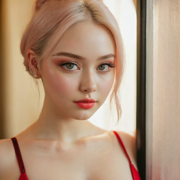 Tags: 21872187, SDXL
{"3": {"inputs": {"seed": 376726977801685, "steps": 64, "cfg": 7.81, "sampler_name": "dpmpp_2m", "scheduler": "karras", "denoise": 1.0, "model": ["27", 0], "positive": ["6", 0], "negative": ["7", 0], "latent_image": ["5", 0]}, "class_type": "KSampler"}, "4": {"inputs": {"ckpt_name": "juggernautxl.safetensors"}, "class_type": "CheckpointLoaderSimple"}, "5": {"inputs": {"width": 1024, "height": 1024, "batch_size": 1}, "class_type": "EmptyLatentImage"}, "6": {"inputs": {"text": "23 year old girl, (russian:1.12), (idol:1.06), (beautiful eyes:1.08), (double eyelids:1.04), (eyelashes:0.95), (seductive facial expression:1.05), (slim:0.95), (temptress:0.95), (sexy lips:1.06), (pale skin:1.04), (detailed face:1.11), (blush:1.13), (seductive pose:1.07), (cute:0.97), (perky ass:1.04), (exposed ass:1.06), (looking back:1.10), (sexy ass:1.07), (thigh gap:0.99), (wearing a low-cut red dress:0.97) at a ballroom, (candid cinema:1.03), (textured skin:1.02), (detailed skin:1.01), (film:1.09), (skin fuzz:1.05), (RAW:1.00), (soft lighting:1.09), (natural looking skin:1.09), (portra:1.09)", "clip": ["27", 1]}, "class_type": "CLIPTextEncode"}, "7": {"inputs": {"text": "(distorted:1.08), (twisted:1.13), (bad hands:1.14), (worst quality:1.11), (watermark:1.14), (open mouth:1.14), (low resolution:1.14)", "clip": ["27", 1]}, "class_type": "CLIPTextEncode"}, "8": {"inputs": {"samples": ["3", 0], "vae": ["4", 2]}, "class_type": "VAEDecode"}, "25": {"inputs": {"lora_name": "nudify_xl.safetensors", "strength_model": 0.11, "strength_clip": 0.05, "model": ["4", 0], "clip": ["4", 1]}, "class_type": "LoraLoader"}, "26": {"inputs": {"lora_name": "shirtlift_SDXL_v2.safetensors", "strength_model": 0.01, "strength_clip": 0.12, "model": ["25", 0], "clip": ["25", 1]}, "class_type": "LoraLoader"}, "27": {"inputs": {"lora_name": "PerfectEyesXL.safetensors", "strength_model": 0.15, "strength_clip": 0.14, "model": ["26", 0], "clip": ["26", 1]}, "class_type": "LoraLoader"}, "30": {"inputs": {"model_name": "4x_NMKD-Superscale-SP_178000_G.pth"}, "class_type": "UpscaleModelLoader"}, "31": {"inputs": {"upscale_model": ["30", 0], "image": ["8", 0]}, "class_type": "ImageUpscaleWithModel"}, "32": {"inputs": {"upscale_method": "lanczos", "scale_by": 0.5, "image": ["31", 0]}, "class_type": "ImageScaleBy"}, "33": {"inputs": {"pixels": ["32", 0], "vae": ["4", 2]}, "class_type": "VAEEncode"}, "34": {"inputs": {"seed": 376726977801685, "steps": 64, "cfg": 7.81, "sampler_name": "dpmpp_2m", "scheduler": "karras", "denoise": 0.3, "model": ["27", 0], "positive": ["6", 0], "negative": ["7", 0], "latent_image": ["33", 0]}, "class_type": "KSampler"}, "36": {"inputs": {"samples": ["34", 0], "vae": ["4", 2]}, "class_type": "VAEDecode"}, "39": {"inputs": {"filename_prefix": "comfyapi-1714713955309", "images": ["36", 0]}, "class_type": "SaveImage"}}