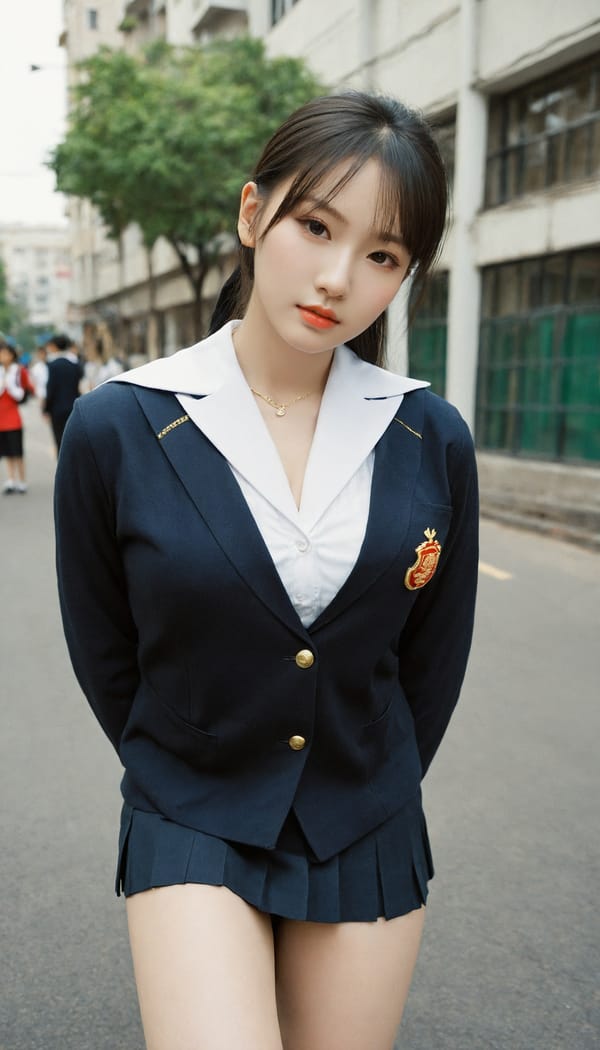 Tags: 21872187, SDXL
{"3": {"inputs": {"seed": 362933527806909, "steps": 32, "cfg": 5.79, "sampler_name": "dpmpp_2m", "scheduler": "karras", "denoise": 1.0, "model": ["27", 0], "positive": ["6", 0], "negative": ["7", 0], "latent_image": ["5", 0]}, "class_type": "KSampler"}, "4": {"inputs": {"ckpt_name": "leosamsHelloworldSDXL_helloworldSDXL32DPO.safetensors"}, "class_type": "CheckpointLoaderSimple"}, "5": {"inputs": {"width": 768, "height": 1344, "batch_size": 1}, "class_type": "EmptyLatentImage"}, "6": {"inputs": {"text": "26 year old girl, (russian:0.99), (chinese:1.07), (sexy lips:1.13), (detailed face:1.02), (slim:1.08), (double eyelids:0.95), (pale skin:0.98), (idol:1.07), (temptress:1.08), (eyelashes:1.08), (seductive pose:0.97), (seductive facial expression:1.09), (cute:1.01), (in a seductive pose:1.04), (large perky breasts:1.06), (cleavage:1.04), (thigh gap:1.08), (school uniform:1.13), choker, busy street, (textured skin:1.08), (portra:1.07), (detailed skin:1.01), (skin fuzz:1.03), (RAW:1.04), (candid cinema:1.08), (soft lighting:1.02), (natural looking skin:1.07), (film:1.09)", "clip": ["27", 1]}, "class_type": "CLIPTextEncode"}, "7": {"inputs": {"text": "(bad hands:1.12), (twisted:1.08), (low resolution:1.11), (worst quality:1.10), (watermark:1.09), (distorted:1.07), (open mouth:1.13)", "clip": ["27", 1]}, "class_type": "CLIPTextEncode"}, "8": {"inputs": {"samples": ["3", 0], "vae": ["4", 2]}, "class_type": "VAEDecode"}, "25": {"inputs": {"lora_name": "nudify_xl.safetensors", "strength_model": 0.01, "strength_clip": 0.0, "model": ["4", 0], "clip": ["4", 1]}, "class_type": "LoraLoader"}, "26": {"inputs": {"lora_name": "shirtlift_SDXL_v2.safetensors", "strength_model": 0.11, "strength_clip": 0.15, "model": ["25", 0], "clip": ["25", 1]}, "class_type": "LoraLoader"}, "27": {"inputs": {"lora_name": "PerfectEyesXL.safetensors", "strength_model": 0.08, "strength_clip": 0.0, "model": ["26", 0], "clip": ["26", 1]}, "class_type": "LoraLoader"}, "30": {"inputs": {"model_name": "4x_NMKD-Superscale-SP_178000_G.pth"}, "class_type": "UpscaleModelLoader"}, "31": {"inputs": {"upscale_model": ["30", 0], "image": ["8", 0]}, "class_type": "ImageUpscaleWithModel"}, "32": {"inputs": {"upscale_method": "lanczos", "scale_by": 0.5, "image": ["31", 0]}, "class_type": "ImageScaleBy"}, "33": {"inputs": {"pixels": ["32", 0], "vae": ["4", 2]}, "class_type": "VAEEncode"}, "34": {"inputs": {"seed": 362933527806909, "steps": 32, "cfg": 5.79, "sampler_name": "dpmpp_2m", "scheduler": "karras", "denoise": 0.3, "model": ["27", 0], "positive": ["6", 0], "negative": ["7", 0], "latent_image": ["33", 0]}, "class_type": "KSampler"}, "36": {"inputs": {"samples": ["34", 0], "vae": ["4", 2]}, "class_type": "VAEDecode"}, "39": {"inputs": {"filename_prefix": "comfyapi-1708015470367", "images": ["36", 0]}, "class_type": "SaveImage"}}