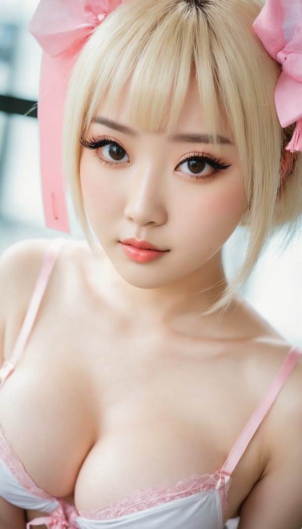 Tags: 21872187, SDXL
{"3": {"inputs": {"seed": 503422337011155, "steps": 64, "cfg": 5.07, "sampler_name": "dpmpp_2m", "scheduler": "karras", "denoise": 1.0, "model": ["27", 0], "positive": ["6", 0], "negative": ["7", 0], "latent_image": ["5", 0]}, "class_type": "KSampler"}, "4": {"inputs": {"ckpt_name": "juggernautxl.safetensors"}, "class_type": "CheckpointLoaderSimple"}, "5": {"inputs": {"width": 768, "height": 1344, "batch_size": 1}, "class_type": "EmptyLatentImage"}, "6": {"inputs": {"text": "21 year old girl, (chinese:0.95), (temptress:0.96), (cute:1.10), (idol:1.11), (eyelashes:1.11), (blush:1.04), (beautiful eyes:1.07), (detailed face:0.98), (double eyelids:0.97), (seductive facial expression:0.98), (seductive pose:0.99), (sexy lips:1.02), (pale skin:1.14), (in a seductive pose:0.99), (large perky breasts:0.97), (cleavage:0.99), (thigh gap:1.01), (in a cosplay:0.95) at comiket posing for camera, (RAW:1.08), (film:1.00), (detailed skin:1.03), (skin fuzz:1.02), (soft lighting:1.05), (natural looking skin:1.06), (textured skin:1.07), (portra:1.06), (candid cinema:1.09)", "clip": ["27", 1]}, "class_type": "CLIPTextEncode"}, "7": {"inputs": {"text": "(low resolution:1.06), (worst quality:1.10), (twisted:1.14), (open mouth:1.14), (bad hands:1.09), (watermark:1.13), (distorted:1.13)", "clip": ["27", 1]}, "class_type": "CLIPTextEncode"}, "8": {"inputs": {"samples": ["3", 0], "vae": ["4", 2]}, "class_type": "VAEDecode"}, "25": {"inputs": {"lora_name": "nudify_xl.safetensors", "strength_model": 0.07, "strength_clip": 0.21, "model": ["4", 0], "clip": ["4", 1]}, "class_type": "LoraLoader"}, "26": {"inputs": {"lora_name": "shirtlift_SDXL_v2.safetensors", "strength_model": 0.03, "strength_clip": 0.01, "model": ["25", 0], "clip": ["25", 1]}, "class_type": "LoraLoader"}, "27": {"inputs": {"lora_name": "PerfectEyesXL.safetensors", "strength_model": 0.11, "strength_clip": 0.08, "model": ["26", 0], "clip": ["26", 1]}, "class_type": "LoraLoader"}, "30": {"inputs": {"model_name": "4x_NMKD-Superscale-SP_178000_G.pth"}, "class_type": "UpscaleModelLoader"}, "31": {"inputs": {"upscale_model": ["30", 0], "image": ["8", 0]}, "class_type": "ImageUpscaleWithModel"}, "32": {"inputs": {"upscale_method": "lanczos", "scale_by": 0.5, "image": ["31", 0]}, "class_type": "ImageScaleBy"}, "33": {"inputs": {"pixels": ["32", 0], "vae": ["4", 2]}, "class_type": "VAEEncode"}, "34": {"inputs": {"seed": 503422337011155, "steps": 64, "cfg": 5.07, "sampler_name": "dpmpp_2m", "scheduler": "karras", "denoise": 0.3, "model": ["27", 0], "positive": ["6", 0], "negative": ["7", 0], "latent_image": ["33", 0]}, "class_type": "KSampler"}, "36": {"inputs": {"samples": ["34", 0], "vae": ["4", 2]}, "class_type": "VAEDecode"}, "39": {"inputs": {"filename_prefix": "comfyapi-1730419721073", "images": ["36", 0]}, "class_type": "SaveImage"}}