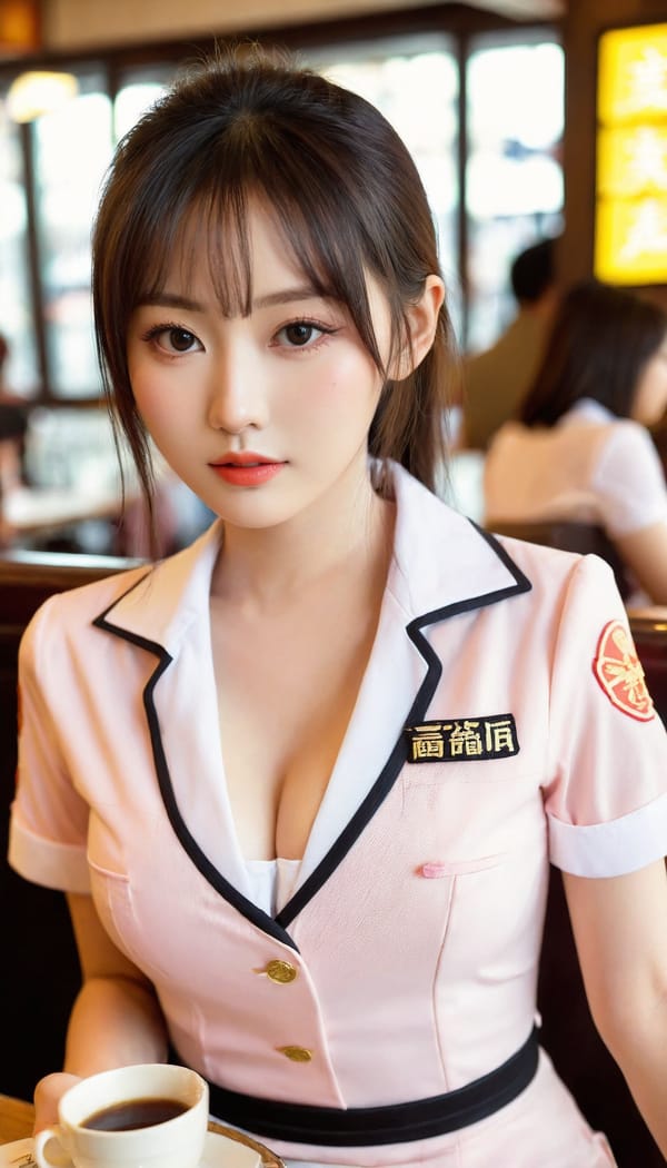 Tags: 21872187, SDXL
{"3": {"inputs": {"seed": 623880226702429, "steps": 64, "cfg": 6.88, "sampler_name": "dpmpp_2m", "scheduler": "karras", "denoise": 1.0, "model": ["27", 0], "positive": ["6", 0], "negative": ["7", 0], "latent_image": ["5", 0]}, "class_type": "KSampler"}, "4": {"inputs": {"ckpt_name": "leosamsHelloworldSDXL_helloworldSDXL32DPO.safetensors"}, "class_type": "CheckpointLoaderSimple"}, "5": {"inputs": {"width": 768, "height": 1344, "batch_size": 1}, "class_type": "EmptyLatentImage"}, "6": {"inputs": {"text": "23 year old girl, (chinese:1.01), (japanese:1.04), (eyelashes:0.98), (sexy lips:0.99), (double eyelids:1.06), (blush:1.09), (seductive facial expression:1.13), (slim:0.98), (seductive pose:1.02), (cute:1.05), (temptress:0.97), (idol:0.99), (pale skin:1.08), (beautiful eyes:1.01), (in a seductive pose:1.00), (large perky breasts:1.06), (cleavage:0.99), (thigh gap:1.00), (a waitress in uniform:1.09) working at a restaurant, (film:1.09), (candid cinema:1.01), (detailed skin:1.09), (skin fuzz:1.02), (natural looking skin:1.08), (textured skin:1.08), (RAW:1.03), (portra:1.01), (soft lighting:1.00)", "clip": ["27", 1]}, "class_type": "CLIPTextEncode"}, "7": {"inputs": {"text": "(low resolution:1.08), (twisted:1.07), (distorted:1.07), (watermark:1.06), (worst quality:1.11), (open mouth:1.13), (bad hands:1.13)", "clip": ["27", 1]}, "class_type": "CLIPTextEncode"}, "8": {"inputs": {"samples": ["3", 0], "vae": ["4", 2]}, "class_type": "VAEDecode"}, "25": {"inputs": {"lora_name": "nudify_xl.safetensors", "strength_model": 0.31, "strength_clip": 0.36, "model": ["4", 0], "clip": ["4", 1]}, "class_type": "LoraLoader"}, "26": {"inputs": {"lora_name": "shirtlift_SDXL_v2.safetensors", "strength_model": 0.06, "strength_clip": 0.13, "model": ["25", 0], "clip": ["25", 1]}, "class_type": "LoraLoader"}, "27": {"inputs": {"lora_name": "PerfectEyesXL.safetensors", "strength_model": 0.01, "strength_clip": 0.02, "model": ["26", 0], "clip": ["26", 1]}, "class_type": "LoraLoader"}, "30": {"inputs": {"model_name": "4x_NMKD-Superscale-SP_178000_G.pth"}, "class_type": "UpscaleModelLoader"}, "31": {"inputs": {"upscale_model": ["30", 0], "image": ["8", 0]}, "class_type": "ImageUpscaleWithModel"}, "32": {"inputs": {"upscale_method": "lanczos", "scale_by": 0.5, "image": ["31", 0]}, "class_type": "ImageScaleBy"}, "33": {"inputs": {"pixels": ["32", 0], "vae": ["4", 2]}, "class_type": "VAEEncode"}, "34": {"inputs": {"seed": 623880226702429, "steps": 64, "cfg": 6.88, "sampler_name": "dpmpp_2m", "scheduler": "karras", "denoise": 0.3, "model": ["27", 0], "positive": ["6", 0], "negative": ["7", 0], "latent_image": ["33", 0]}, "class_type": "KSampler"}, "36": {"inputs": {"samples": ["34", 0], "vae": ["4", 2]}, "class_type": "VAEDecode"}, "39": {"inputs": {"filename_prefix": "comfyapi-1707939560058", "images": ["36", 0]}, "class_type": "SaveImage"}}