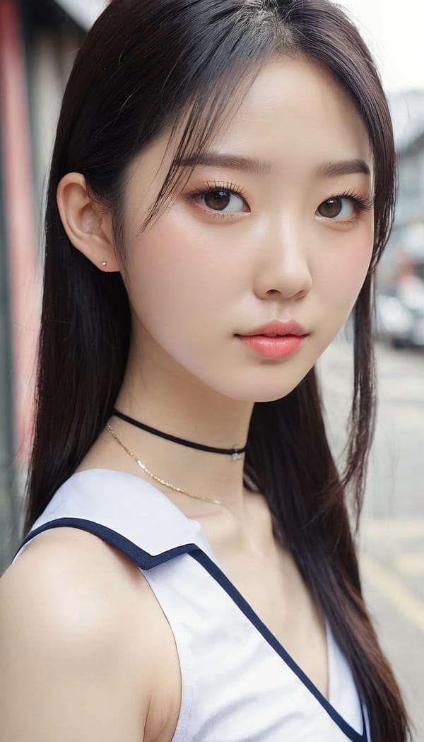 Tags: 21872187, SDXL
{"3": {"inputs": {"seed": 656864261543121, "steps": 32, "cfg": 5.54, "sampler_name": "dpmpp_2m", "scheduler": "karras", "denoise": 1.0, "model": ["27", 0], "positive": ["6", 0], "negative": ["7", 0], "latent_image": ["5", 0]}, "class_type": "KSampler"}, "4": {"inputs": {"ckpt_name": "juggernautxl.safetensors"}, "class_type": "CheckpointLoaderSimple"}, "5": {"inputs": {"width": 768, "height": 1344, "batch_size": 1}, "class_type": "EmptyLatentImage"}, "6": {"inputs": {"text": "24 year old girl, (korean:1.03), (chinese:1.00), (pale skin:1.14), (beautiful eyes:1.14), (double eyelids:1.08), (eyelashes:0.97), (detailed face:1.08), (seductive pose:0.99), (slim:1.10), (blush:1.08), (temptress:1.00), (sexy lips:1.03), (seductive facial expression:1.10), (cute:1.09), (perky ass:1.04), (exposed ass:0.97), (looking back:1.04), (sexy ass:1.11), (thigh gap:1.13), (school uniform:1.11), choker, busy street, (natural looking skin:1.04), (detailed skin:1.00), (film:1.06), (RAW:1.08), (candid cinema:1.03), (skin fuzz:1.08), (textured skin:1.00), (portra:1.00), (soft lighting:1.01)", "clip": ["27", 1]}, "class_type": "CLIPTextEncode"}, "7": {"inputs": {"text": "(worst quality:1.09), (open mouth:1.11), (distorted:1.08), (low resolution:1.05), (twisted:1.13), (watermark:1.12), (bad hands:1.10)", "clip": ["27", 1]}, "class_type": "CLIPTextEncode"}, "8": {"inputs": {"samples": ["3", 0], "vae": ["4", 2]}, "class_type": "VAEDecode"}, "25": {"inputs": {"lora_name": "nudify_xl.safetensors", "strength_model": 0.02, "strength_clip": 0.36, "model": ["4", 0], "clip": ["4", 1]}, "class_type": "LoraLoader"}, "26": {"inputs": {"lora_name": "shirtlift_SDXL_v2.safetensors", "strength_model": 0.14, "strength_clip": 0.02, "model": ["25", 0], "clip": ["25", 1]}, "class_type": "LoraLoader"}, "27": {"inputs": {"lora_name": "PerfectEyesXL.safetensors", "strength_model": 0.1, "strength_clip": 0.17, "model": ["26", 0], "clip": ["26", 1]}, "class_type": "LoraLoader"}, "30": {"inputs": {"model_name": "4x_NMKD-Superscale-SP_178000_G.pth"}, "class_type": "UpscaleModelLoader"}, "31": {"inputs": {"upscale_model": ["30", 0], "image": ["8", 0]}, "class_type": "ImageUpscaleWithModel"}, "32": {"inputs": {"upscale_method": "lanczos", "scale_by": 0.5, "image": ["31", 0]}, "class_type": "ImageScaleBy"}, "33": {"inputs": {"pixels": ["32", 0], "vae": ["4", 2]}, "class_type": "VAEEncode"}, "34": {"inputs": {"seed": 656864261543121, "steps": 32, "cfg": 5.54, "sampler_name": "dpmpp_2m", "scheduler": "karras", "denoise": 0.3, "model": ["27", 0], "positive": ["6", 0], "negative": ["7", 0], "latent_image": ["33", 0]}, "class_type": "KSampler"}, "36": {"inputs": {"samples": ["34", 0], "vae": ["4", 2]}, "class_type": "VAEDecode"}, "39": {"inputs": {"filename_prefix": "comfyapi-1732140338765", "images": ["36", 0]}, "class_type": "SaveImage"}}