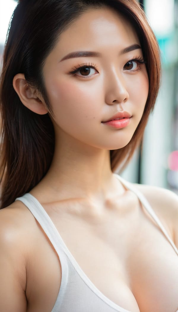 Tags: 21872187, SDXL
{"3": {"inputs": {"seed": 919261293100014, "steps": 64, "cfg": 7.7, "sampler_name": "dpmpp_2m", "scheduler": "karras", "denoise": 1.0, "model": ["27", 0], "positive": ["6", 0], "negative": ["7", 0], "latent_image": ["5", 0]}, "class_type": "KSampler"}, "4": {"inputs": {"ckpt_name": "juggernautxl.safetensors"}, "class_type": "CheckpointLoaderSimple"}, "5": {"inputs": {"width": 768, "height": 1344, "batch_size": 1}, "class_type": "EmptyLatentImage"}, "6": {"inputs": {"text": "28 year old girl, (taiwanese:0.95), (cute:0.98), (sexy lips:1.01), (seductive pose:1.01), (seductive facial expression:1.01), (slim:1.02), (temptress:1.14), (blush:1.00), (beautiful eyes:1.01), (idol:1.04), (double eyelids:1.14), (pale skin:1.12), (detailed face:0.97), (eyelashes:1.12), (in a seductive pose:1.11), (large perky breasts:1.13), (cleavage:1.13), (thigh gap:1.14), (white tanktop:1.13), busy street, (skin fuzz:1.06), (soft lighting:1.05), (RAW:1.03), (natural looking skin:1.09), (candid cinema:1.02), (portra:1.06), (detailed skin:1.04), (textured skin:1.04), (film:1.09)", "clip": ["27", 1]}, "class_type": "CLIPTextEncode"}, "7": {"inputs": {"text": "(distorted:1.13), (twisted:1.08), (worst quality:1.10), (open mouth:1.07), (bad hands:1.11), (low resolution:1.07), (watermark:1.11)", "clip": ["27", 1]}, "class_type": "CLIPTextEncode"}, "8": {"inputs": {"samples": ["3", 0], "vae": ["4", 2]}, "class_type": "VAEDecode"}, "25": {"inputs": {"lora_name": "nudify_xl.safetensors", "strength_model": 0.04, "strength_clip": 0.18, "model": ["4", 0], "clip": ["4", 1]}, "class_type": "LoraLoader"}, "26": {"inputs": {"lora_name": "shirtlift_SDXL_v2.safetensors", "strength_model": 0.03, "strength_clip": 0.19, "model": ["25", 0], "clip": ["25", 1]}, "class_type": "LoraLoader"}, "27": {"inputs": {"lora_name": "PerfectEyesXL.safetensors", "strength_model": 0.01, "strength_clip": 0.13, "model": ["26", 0], "clip": ["26", 1]}, "class_type": "LoraLoader"}, "30": {"inputs": {"model_name": "4x_NMKD-Superscale-SP_178000_G.pth"}, "class_type": "UpscaleModelLoader"}, "31": {"inputs": {"upscale_model": ["30", 0], "image": ["8", 0]}, "class_type": "ImageUpscaleWithModel"}, "32": {"inputs": {"upscale_method": "lanczos", "scale_by": 0.5, "image": ["31", 0]}, "class_type": "ImageScaleBy"}, "33": {"inputs": {"pixels": ["32", 0], "vae": ["4", 2]}, "class_type": "VAEEncode"}, "34": {"inputs": {"seed": 919261293100014, "steps": 64, "cfg": 7.7, "sampler_name": "dpmpp_2m", "scheduler": "karras", "denoise": 0.3, "model": ["27", 0], "positive": ["6", 0], "negative": ["7", 0], "latent_image": ["33", 0]}, "class_type": "KSampler"}, "36": {"inputs": {"samples": ["34", 0], "vae": ["4", 2]}, "class_type": "VAEDecode"}, "39": {"inputs": {"filename_prefix": "comfyapi-1713931783233", "images": ["36", 0]}, "class_type": "SaveImage"}}