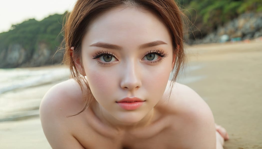 Tags: 21872187, SDXL
{"3": {"inputs": {"seed": 318630519703983, "steps": 32, "cfg": 6.38, "sampler_name": "dpmpp_2m", "scheduler": "karras", "denoise": 1.0, "model": ["27", 0], "positive": ["6", 0], "negative": ["7", 0], "latent_image": ["5", 0]}, "class_type": "KSampler"}, "4": {"inputs": {"ckpt_name": "juggernautxl.safetensors"}, "class_type": "CheckpointLoaderSimple"}, "5": {"inputs": {"width": 1344, "height": 768, "batch_size": 1}, "class_type": "EmptyLatentImage"}, "6": {"inputs": {"text": "24 year old girl, (slim:0.99), (seductive facial expression:1.07), (eyelashes:1.08), (idol:1.00), (beautiful eyes:1.11), (blush:1.11), (temptress:1.12), (double eyelids:1.02), (cute:1.04), (detailed face:1.04), (sexy lips:1.12), (seductive pose:1.14), (pale skin:1.09), (on all fours:1.08), (spreading ass cheeks:1.05), (from behind:0.96), (backboob:1.01), strolling (nude:1.09) at a beach, (natural looking skin:1.07), (skin fuzz:1.08), (soft lighting:1.08), (detailed skin:1.04), (textured skin:1.02), (film:1.01), (candid cinema:1.00), (RAW:1.03), (portra:1.06)", "clip": ["27", 1]}, "class_type": "CLIPTextEncode"}, "7": {"inputs": {"text": "(watermark:1.12), (bad hands:1.07), (low resolution:1.09), (worst quality:1.05), (distorted:1.09), (twisted:1.10), (open mouth:1.08)", "clip": ["27", 1]}, "class_type": "CLIPTextEncode"}, "8": {"inputs": {"samples": ["3", 0], "vae": ["4", 2]}, "class_type": "VAEDecode"}, "25": {"inputs": {"lora_name": "nudify_xl.safetensors", "strength_model": 0.11, "strength_clip": 0.15, "model": ["4", 0], "clip": ["4", 1]}, "class_type": "LoraLoader"}, "26": {"inputs": {"lora_name": "shirtlift_SDXL_v2.safetensors", "strength_model": 0.01, "strength_clip": 0.0, "model": ["25", 0], "clip": ["25", 1]}, "class_type": "LoraLoader"}, "27": {"inputs": {"lora_name": "PerfectEyesXL.safetensors", "strength_model": 0.0, "strength_clip": 0.1, "model": ["26", 0], "clip": ["26", 1]}, "class_type": "LoraLoader"}, "30": {"inputs": {"model_name": "4x_NMKD-Superscale-SP_178000_G.pth"}, "class_type": "UpscaleModelLoader"}, "31": {"inputs": {"upscale_model": ["30", 0], "image": ["8", 0]}, "class_type": "ImageUpscaleWithModel"}, "32": {"inputs": {"upscale_method": "lanczos", "scale_by": 0.5, "image": ["31", 0]}, "class_type": "ImageScaleBy"}, "33": {"inputs": {"pixels": ["32", 0], "vae": ["4", 2]}, "class_type": "VAEEncode"}, "34": {"inputs": {"seed": 318630519703983, "steps": 32, "cfg": 6.38, "sampler_name": "dpmpp_2m", "scheduler": "karras", "denoise": 0.3, "model": ["27", 0], "positive": ["6", 0], "negative": ["7", 0], "latent_image": ["33", 0]}, "class_type": "KSampler"}, "36": {"inputs": {"samples": ["34", 0], "vae": ["4", 2]}, "class_type": "VAEDecode"}, "39": {"inputs": {"filename_prefix": "comfyapi-1731734921260", "images": ["36", 0]}, "class_type": "SaveImage"}}